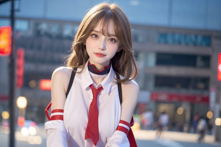 Tags: 21872187
<lora:mix4:0.61>, <lora:JapaneseDollLikeness_v15:0.39>, <lora:YaeMiko_Test:0.57>, (russian:1.07), (school uniform:1.02), (large breasts:0.92), choker, busy street in urban city, (perky ass:0.92), (exposed ass:1.13), (looking back:1.13), <lora:Addams:0.23>, extremely detailed eyes, cute, seductive smile, double eyelids, eyelashes, perky breasts, full body portrait, best quality, tall, (long slim legs:1.00), (thigh gap:1.16), (stunningly attractive:0.94)
Negative prompt: drawings, paintings, anime, black and white, (worst quality:1.94)
Steps: 32, Sampler: DPM++ 2M Karras, CFG scale: 5.96, Seed: 2314904926, Size: 768x512, Model hash: fc2511737a, Model: chilloutmix_NiPrunedFp32Fix, Seed resize from: -1x-1, Denoising strength: 0.4, Version: v1.2.1, Hires upscale: 2.0, Hires steps: 16, Hires upscaler: ESRGAN_4x