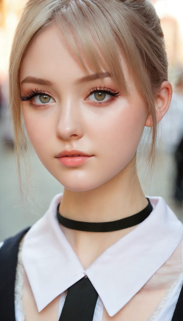 Tags: 21872187, SDXL
{"3": {"inputs": {"seed": 655305853566855, "steps": 32, "cfg": 7.07, "sampler_name": "dpmpp_2m", "scheduler": "karras", "denoise": 1.0, "model": ["27", 0], "positive": ["6", 0], "negative": ["7", 0], "latent_image": ["5", 0]}, "class_type": "KSampler"}, "4": {"inputs": {"ckpt_name": "juggernautxl.safetensors"}, "class_type": "CheckpointLoaderSimple"}, "5": {"inputs": {"width": 768, "height": 1344, "batch_size": 1}, "class_type": "EmptyLatentImage"}, "6": {"inputs": {"text": "20 year old girl, (ukrainian:1.08), (cute:1.12), (idol:1.12), (blush:1.09), (double eyelids:1.06), (sexy lips:0.96), (seductive facial expression:1.05), (detailed face:0.97), (temptress:1.01), (slim:0.95), (eyelashes:1.00), (seductive pose:1.03), (beautiful eyes:1.00), (pale skin:1.06), (in a seductive pose:1.05), (large perky breasts:0.98), (cleavage:1.10), (thigh gap:1.14), (school uniform:1.01), choker, busy street, (portra:1.07), (textured skin:1.00), (soft lighting:1.00), (film:1.01), (skin fuzz:1.08), (natural looking skin:1.02), (RAW:1.04), (candid cinema:1.04), (detailed skin:1.02)", "clip": ["27", 1]}, "class_type": "CLIPTextEncode"}, "7": {"inputs": {"text": "(watermark:1.07), (distorted:1.07), (low resolution:1.14), (twisted:1.08), (bad hands:1.06), (worst quality:1.11), (open mouth:1.11)", "clip": ["27", 1]}, "class_type": "CLIPTextEncode"}, "8": {"inputs": {"samples": ["3", 0], "vae": ["4", 2]}, "class_type": "VAEDecode"}, "25": {"inputs": {"lora_name": "nudify_xl.safetensors", "strength_model": 0.35, "strength_clip": 0.31, "model": ["4", 0], "clip": ["4", 1]}, "class_type": "LoraLoader"}, "26": {"inputs": {"lora_name": "shirtlift_SDXL_v2.safetensors", "strength_model": 0.02, "strength_clip": 0.1, "model": ["25", 0], "clip": ["25", 1]}, "class_type": "LoraLoader"}, "27": {"inputs": {"lora_name": "PerfectEyesXL.safetensors", "strength_model": 0.02, "strength_clip": 0.12, "model": ["26", 0], "clip": ["26", 1]}, "class_type": "LoraLoader"}, "30": {"inputs": {"model_name": "4x_NMKD-Superscale-SP_178000_G.pth"}, "class_type": "UpscaleModelLoader"}, "31": {"inputs": {"upscale_model": ["30", 0], "image": ["8", 0]}, "class_type": "ImageUpscaleWithModel"}, "32": {"inputs": {"upscale_method": "lanczos", "scale_by": 0.5, "image": ["31", 0]}, "class_type": "ImageScaleBy"}, "33": {"inputs": {"pixels": ["32", 0], "vae": ["4", 2]}, "class_type": "VAEEncode"}, "34": {"inputs": {"seed": 655305853566855, "steps": 32, "cfg": 7.07, "sampler_name": "dpmpp_2m", "scheduler": "karras", "denoise": 0.3, "model": ["27", 0], "positive": ["6", 0], "negative": ["7", 0], "latent_image": ["33", 0]}, "class_type": "KSampler"}, "36": {"inputs": {"samples": ["34", 0], "vae": ["4", 2]}, "class_type": "VAEDecode"}, "39": {"inputs": {"filename_prefix": "comfyapi-1712334025894", "images": ["36", 0]}, "class_type": "SaveImage"}}