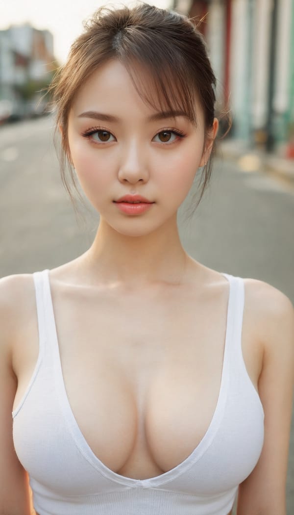 Tags: 21872187, SDXL
{"3": {"inputs": {"seed": 378849724005796, "steps": 64, "cfg": 5.66, "sampler_name": "dpmpp_2m", "scheduler": "karras", "denoise": 1.0, "model": ["27", 0], "positive": ["6", 0], "negative": ["7", 0], "latent_image": ["5", 0]}, "class_type": "KSampler"}, "4": {"inputs": {"ckpt_name": "juggernautxl.safetensors"}, "class_type": "CheckpointLoaderSimple"}, "5": {"inputs": {"width": 768, "height": 1344, "batch_size": 1}, "class_type": "EmptyLatentImage"}, "6": {"inputs": {"text": "23 year old girl, (russian:1.01), (korean:1.02), (ukrainian:1.04), (temptress:1.14), (cute:1.03), (sexy lips:1.08), (detailed face:1.12), (double eyelids:1.12), (slim:1.11), (blush:1.07), (beautiful eyes:0.97), (pale skin:1.04), (seductive pose:1.02), (seductive facial expression:1.03), (idol:0.99), (eyelashes:1.12), (in a seductive pose:0.97), (large perky breasts:1.01), (cleavage:1.01), (thigh gap:0.95), (white tanktop:1.12), busy street, (portra:1.00), (soft lighting:1.01), (detailed skin:1.07), (textured skin:1.08), (candid cinema:1.09), (RAW:1.04), (natural looking skin:1.00), (film:1.02), (skin fuzz:1.03)", "clip": ["27", 1]}, "class_type": "CLIPTextEncode"}, "7": {"inputs": {"text": "(low resolution:1.11), (twisted:1.11), (open mouth:1.13), (worst quality:1.13), (watermark:1.12), (distorted:1.13), (bad hands:1.07)", "clip": ["27", 1]}, "class_type": "CLIPTextEncode"}, "8": {"inputs": {"samples": ["3", 0], "vae": ["4", 2]}, "class_type": "VAEDecode"}, "25": {"inputs": {"lora_name": "nudify_xl.safetensors", "strength_model": 0.17, "strength_clip": 0.24, "model": ["4", 0], "clip": ["4", 1]}, "class_type": "LoraLoader"}, "26": {"inputs": {"lora_name": "shirtlift_SDXL_v2.safetensors", "strength_model": 0.14, "strength_clip": 0.03, "model": ["25", 0], "clip": ["25", 1]}, "class_type": "LoraLoader"}, "27": {"inputs": {"lora_name": "PerfectEyesXL.safetensors", "strength_model": 0.07, "strength_clip": 0.19, "model": ["26", 0], "clip": ["26", 1]}, "class_type": "LoraLoader"}, "30": {"inputs": {"model_name": "4x_NMKD-Superscale-SP_178000_G.pth"}, "class_type": "UpscaleModelLoader"}, "31": {"inputs": {"upscale_model": ["30", 0], "image": ["8", 0]}, "class_type": "ImageUpscaleWithModel"}, "32": {"inputs": {"upscale_method": "lanczos", "scale_by": 0.5, "image": ["31", 0]}, "class_type": "ImageScaleBy"}, "33": {"inputs": {"pixels": ["32", 0], "vae": ["4", 2]}, "class_type": "VAEEncode"}, "34": {"inputs": {"seed": 378849724005796, "steps": 64, "cfg": 5.66, "sampler_name": "dpmpp_2m", "scheduler": "karras", "denoise": 0.3, "model": ["27", 0], "positive": ["6", 0], "negative": ["7", 0], "latent_image": ["33", 0]}, "class_type": "KSampler"}, "36": {"inputs": {"samples": ["34", 0], "vae": ["4", 2]}, "class_type": "VAEDecode"}, "39": {"inputs": {"filename_prefix": "comfyapi-1713410986492", "images": ["36", 0]}, "class_type": "SaveImage"}}