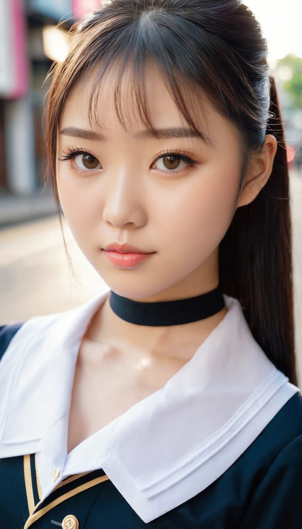 Tags: 21872187, SDXL
{"3": {"inputs": {"seed": 935267114587036, "steps": 32, "cfg": 7.83, "sampler_name": "dpmpp_2m", "scheduler": "karras", "denoise": 1.0, "model": ["27", 0], "positive": ["6", 0], "negative": ["7", 0], "latent_image": ["5", 0]}, "class_type": "KSampler"}, "4": {"inputs": {"ckpt_name": "juggernautxl.safetensors"}, "class_type": "CheckpointLoaderSimple"}, "5": {"inputs": {"width": 768, "height": 1344, "batch_size": 1}, "class_type": "EmptyLatentImage"}, "6": {"inputs": {"text": "20 year old girl, (chinese:1.01), (cute:1.00), (double eyelids:1.14), (detailed face:0.95), (temptress:1.10), (eyelashes:1.12), (sexy lips:1.02), (idol:1.04), (seductive pose:1.02), (beautiful eyes:0.97), (seductive facial expression:1.10), (blush:0.96), (slim:1.01), (pale skin:1.03), (in a seductive pose:1.00), (large perky breasts:1.00), (cleavage:1.08), (thigh gap:1.04), (school uniform:1.07), choker, busy street, (portra:1.01), (textured skin:1.07), (detailed skin:1.05), (film:1.08), (soft lighting:1.04), (RAW:1.07), (candid cinema:1.03), (skin fuzz:1.05), (natural looking skin:1.03)", "clip": ["27", 1]}, "class_type": "CLIPTextEncode"}, "7": {"inputs": {"text": "(open mouth:1.08), (distorted:1.08), (worst quality:1.14), (low resolution:1.14), (twisted:1.07), (bad hands:1.09), (watermark:1.05)", "clip": ["27", 1]}, "class_type": "CLIPTextEncode"}, "8": {"inputs": {"samples": ["3", 0], "vae": ["4", 2]}, "class_type": "VAEDecode"}, "25": {"inputs": {"lora_name": "nudify_xl.safetensors", "strength_model": 0.38, "strength_clip": 0.28, "model": ["4", 0], "clip": ["4", 1]}, "class_type": "LoraLoader"}, "26": {"inputs": {"lora_name": "shirtlift_SDXL_v2.safetensors", "strength_model": 0.19, "strength_clip": 0.14, "model": ["25", 0], "clip": ["25", 1]}, "class_type": "LoraLoader"}, "27": {"inputs": {"lora_name": "PerfectEyesXL.safetensors", "strength_model": 0.04, "strength_clip": 0.06, "model": ["26", 0], "clip": ["26", 1]}, "class_type": "LoraLoader"}, "30": {"inputs": {"model_name": "4x_NMKD-Superscale-SP_178000_G.pth"}, "class_type": "UpscaleModelLoader"}, "31": {"inputs": {"upscale_model": ["30", 0], "image": ["8", 0]}, "class_type": "ImageUpscaleWithModel"}, "32": {"inputs": {"upscale_method": "lanczos", "scale_by": 0.5, "image": ["31", 0]}, "class_type": "ImageScaleBy"}, "33": {"inputs": {"pixels": ["32", 0], "vae": ["4", 2]}, "class_type": "VAEEncode"}, "34": {"inputs": {"seed": 935267114587036, "steps": 32, "cfg": 7.83, "sampler_name": "dpmpp_2m", "scheduler": "karras", "denoise": 0.3, "model": ["27", 0], "positive": ["6", 0], "negative": ["7", 0], "latent_image": ["33", 0]}, "class_type": "KSampler"}, "36": {"inputs": {"samples": ["34", 0], "vae": ["4", 2]}, "class_type": "VAEDecode"}, "39": {"inputs": {"filename_prefix": "comfyapi-1716056789619", "images": ["36", 0]}, "class_type": "SaveImage"}}