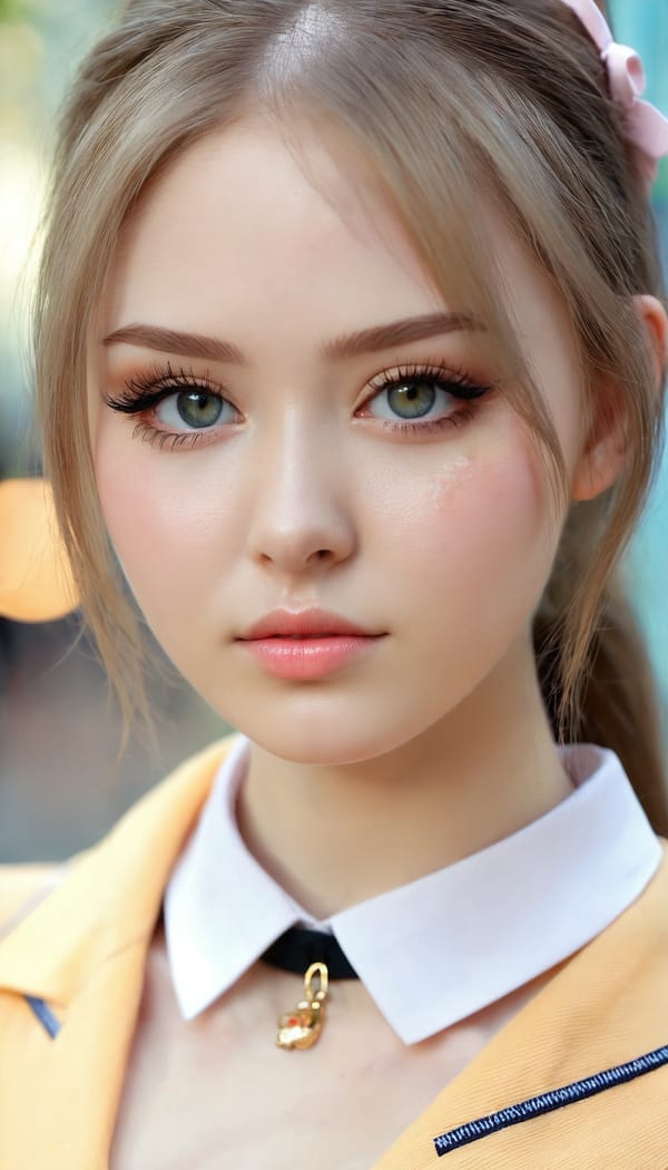 Tags: 21872187, SDXL
{"3": {"inputs": {"seed": 617007490318683, "steps": 32, "cfg": 5.94, "sampler_name": "dpmpp_2m", "scheduler": "karras", "denoise": 1.0, "model": ["27", 0], "positive": ["6", 0], "negative": ["7", 0], "latent_image": ["5", 0]}, "class_type": "KSampler"}, "4": {"inputs": {"ckpt_name": "juggernautxl.safetensors"}, "class_type": "CheckpointLoaderSimple"}, "5": {"inputs": {"width": 768, "height": 1344, "batch_size": 1}, "class_type": "EmptyLatentImage"}, "6": {"inputs": {"text": "21 year old girl, (russian:1.10), (eyelashes:0.99), (cute:1.12), (beautiful eyes:1.00), (sexy lips:0.99), (blush:0.98), (seductive facial expression:1.10), (slim:1.00), (pale skin:1.06), (idol:1.01), (detailed face:1.12), (temptress:0.95), (double eyelids:1.13), (in a seductive pose:1.02), (large perky breasts:0.97), (cleavage:0.98), (thigh gap:1.07), (school uniform:1.10), choker, busy street, (RAW:1.05), (textured skin:1.07), (skin fuzz:1.04), (detailed skin:1.05), (natural looking skin:1.06), (portra:1.04), (candid cinema:1.07), (film:1.08), (soft lighting:1.07)", "clip": ["27", 1]}, "class_type": "CLIPTextEncode"}, "7": {"inputs": {"text": "(bad hands:1.13), (distorted:1.08), (twisted:1.12), (watermark:1.05), (open mouth:1.10), (low resolution:1.11), (worst quality:1.10)", "clip": ["27", 1]}, "class_type": "CLIPTextEncode"}, "8": {"inputs": {"samples": ["3", 0], "vae": ["4", 2]}, "class_type": "VAEDecode"}, "25": {"inputs": {"lora_name": "nudify_xl.safetensors", "strength_model": 0.1, "strength_clip": 0.22, "model": ["4", 0], "clip": ["4", 1]}, "class_type": "LoraLoader"}, "26": {"inputs": {"lora_name": "shirtlift_SDXL_v2.safetensors", "strength_model": 0.13, "strength_clip": 0.19, "model": ["25", 0], "clip": ["25", 1]}, "class_type": "LoraLoader"}, "27": {"inputs": {"lora_name": "PerfectEyesXL.safetensors", "strength_model": 0.19, "strength_clip": 0.12, "model": ["26", 0], "clip": ["26", 1]}, "class_type": "LoraLoader"}, "30": {"inputs": {"model_name": "4x_NMKD-Superscale-SP_178000_G.pth"}, "class_type": "UpscaleModelLoader"}, "31": {"inputs": {"upscale_model": ["30", 0], "image": ["8", 0]}, "class_type": "ImageUpscaleWithModel"}, "32": {"inputs": {"upscale_method": "lanczos", "scale_by": 0.5, "image": ["31", 0]}, "class_type": "ImageScaleBy"}, "33": {"inputs": {"pixels": ["32", 0], "vae": ["4", 2]}, "class_type": "VAEEncode"}, "34": {"inputs": {"seed": 617007490318683, "steps": 32, "cfg": 5.94, "sampler_name": "dpmpp_2m", "scheduler": "karras", "denoise": 0.3, "model": ["27", 0], "positive": ["6", 0], "negative": ["7", 0], "latent_image": ["33", 0]}, "class_type": "KSampler"}, "36": {"inputs": {"samples": ["34", 0], "vae": ["4", 2]}, "class_type": "VAEDecode"}, "39": {"inputs": {"filename_prefix": "comfyapi-1723986733825", "images": ["36", 0]}, "class_type": "SaveImage"}}