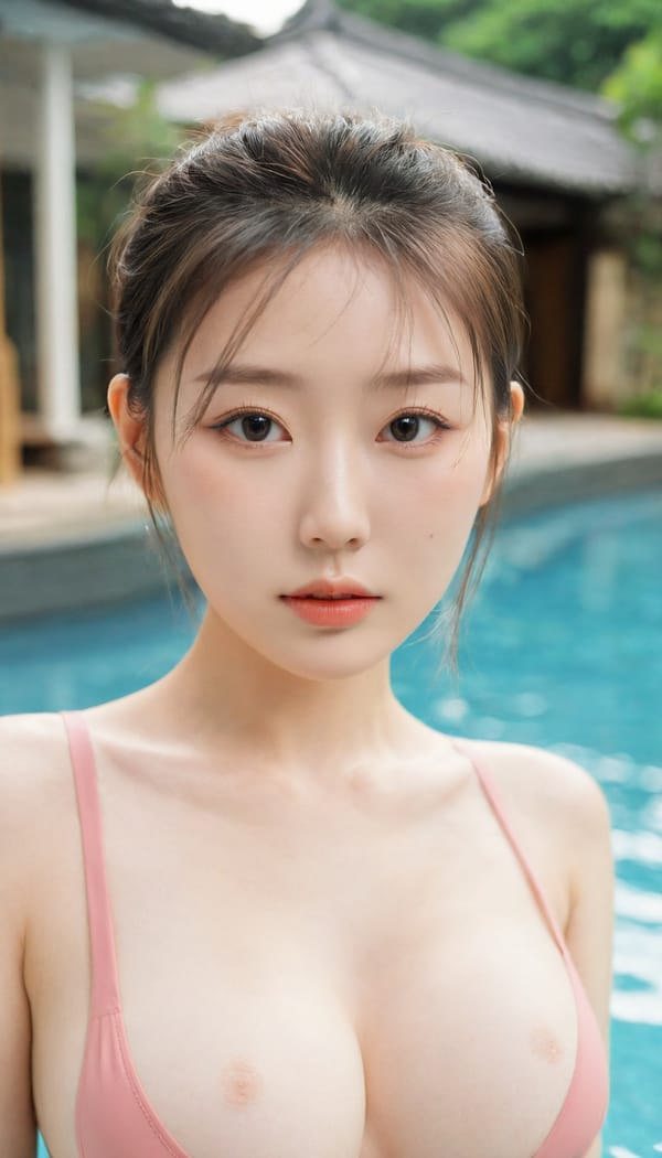 Tags: 21872187, SDXL
{"3": {"inputs": {"seed": 942242402946708, "steps": 32, "cfg": 5.82, "sampler_name": "dpmpp_2m", "scheduler": "karras", "denoise": 1.0, "model": ["27", 0], "positive": ["6", 0], "negative": ["7", 0], "latent_image": ["5", 0]}, "class_type": "KSampler"}, "4": {"inputs": {"ckpt_name": "leosamsHelloworldSDXL_helloworldSDXL32DPO.safetensors"}, "class_type": "CheckpointLoaderSimple"}, "5": {"inputs": {"width": 768, "height": 1344, "batch_size": 1}, "class_type": "EmptyLatentImage"}, "6": {"inputs": {"text": "26 year old girl, (taiwanese:1.00), (beautiful eyes:1.07), (seductive facial expression:1.07), (cute:1.12), (sexy lips:1.05), (double eyelids:1.14), (seductive pose:0.95), (detailed face:1.10), (eyelashes:0.95), (blush:1.06), (pale skin:1.09), (idol:1.09), (in a seductive pose:1.08), (large perky breasts:1.03), (cleavage:1.06), (thigh gap:0.98), (in a swimsuit:1.00) at a pool, (natural looking skin:1.04), (textured skin:1.03), (portra:1.08), (candid cinema:1.05), (film:1.03), (skin fuzz:1.00), (detailed skin:1.03), (RAW:1.09), (soft lighting:1.08)", "clip": ["27", 1]}, "class_type": "CLIPTextEncode"}, "7": {"inputs": {"text": "(bad hands:1.08), (worst quality:1.12), (watermark:1.09), (distorted:1.14), (open mouth:1.06), (twisted:1.07)", "clip": ["27", 1]}, "class_type": "CLIPTextEncode"}, "8": {"inputs": {"samples": ["3", 0], "vae": ["4", 2]}, "class_type": "VAEDecode"}, "25": {"inputs": {"lora_name": "nudify_xl.safetensors", "strength_model": 0.25, "strength_clip": 0.36, "model": ["4", 0], "clip": ["4", 1]}, "class_type": "LoraLoader"}, "26": {"inputs": {"lora_name": "shirtlift_SDXL_v2.safetensors", "strength_model": 0.18, "strength_clip": 0.06, "model": ["25", 0], "clip": ["25", 1]}, "class_type": "LoraLoader"}, "27": {"inputs": {"lora_name": "PerfectEyesXL.safetensors", "strength_model": 0.01, "strength_clip": 0.02, "model": ["26", 0], "clip": ["26", 1]}, "class_type": "LoraLoader"}, "30": {"inputs": {"model_name": "4x_NMKD-Superscale-SP_178000_G.pth"}, "class_type": "UpscaleModelLoader"}, "31": {"inputs": {"upscale_model": ["30", 0], "image": ["8", 0]}, "class_type": "ImageUpscaleWithModel"}, "32": {"inputs": {"upscale_method": "lanczos", "scale_by": 0.5, "image": ["31", 0]}, "class_type": "ImageScaleBy"}, "33": {"inputs": {"pixels": ["32", 0], "vae": ["4", 2]}, "class_type": "VAEEncode"}, "34": {"inputs": {"seed": 942242402946708, "steps": 32, "cfg": 5.82, "sampler_name": "dpmpp_2m", "scheduler": "karras", "denoise": 0.3, "model": ["27", 0], "positive": ["6", 0], "negative": ["7", 0], "latent_image": ["33", 0]}, "class_type": "KSampler"}, "36": {"inputs": {"samples": ["34", 0], "vae": ["4", 2]}, "class_type": "VAEDecode"}, "39": {"inputs": {"filename_prefix": "comfyapi-1708115483658", "images": ["36", 0]}, "class_type": "SaveImage"}}