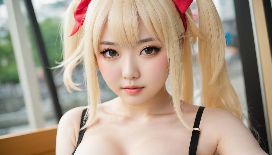 Tags: 21872187, SDXL
{"3": {"inputs": {"seed": 956007198511651, "steps": 64, "cfg": 5.86, "sampler_name": "dpmpp_2m", "scheduler": "karras", "denoise": 1.0, "model": ["27", 0], "positive": ["6", 0], "negative": ["7", 0], "latent_image": ["5", 0]}, "class_type": "KSampler"}, "4": {"inputs": {"ckpt_name": "juggernautxl.safetensors"}, "class_type": "CheckpointLoaderSimple"}, "5": {"inputs": {"width": 1344, "height": 768, "batch_size": 1}, "class_type": "EmptyLatentImage"}, "6": {"inputs": {"text": "23 year old girl, (japanese:1.00), (seductive pose:1.08), (double eyelids:0.98), (idol:1.00), (sexy lips:1.09), (beautiful eyes:1.08), (seductive facial expression:1.10), (eyelashes:0.97), (detailed face:0.99), (temptress:0.96), (cute:0.98), (blush:1.10), (pale skin:1.08), (in a seductive pose:1.01), (large perky breasts:0.97), (cleavage:1.01), (thigh gap:1.03), (in a cosplay:1.13) at comiket posing for camera, (candid cinema:1.05), (RAW:1.05), (textured skin:1.09), (natural looking skin:1.04), (skin fuzz:1.07), (portra:1.02), (film:1.09), (soft lighting:1.06), (detailed skin:1.08)", "clip": ["27", 1]}, "class_type": "CLIPTextEncode"}, "7": {"inputs": {"text": "(bad hands:1.06), (distorted:1.05), (watermark:1.12), (twisted:1.08), (worst quality:1.05), (low resolution:1.13), (open mouth:1.14)", "clip": ["27", 1]}, "class_type": "CLIPTextEncode"}, "8": {"inputs": {"samples": ["3", 0], "vae": ["4", 2]}, "class_type": "VAEDecode"}, "25": {"inputs": {"lora_name": "nudify_xl.safetensors", "strength_model": 0.3, "strength_clip": 0.11, "model": ["4", 0], "clip": ["4", 1]}, "class_type": "LoraLoader"}, "26": {"inputs": {"lora_name": "shirtlift_SDXL_v2.safetensors", "strength_model": 0.04, "strength_clip": 0.02, "model": ["25", 0], "clip": ["25", 1]}, "class_type": "LoraLoader"}, "27": {"inputs": {"lora_name": "PerfectEyesXL.safetensors", "strength_model": 0.08, "strength_clip": 0.16, "model": ["26", 0], "clip": ["26", 1]}, "class_type": "LoraLoader"}, "30": {"inputs": {"model_name": "4x_NMKD-Superscale-SP_178000_G.pth"}, "class_type": "UpscaleModelLoader"}, "31": {"inputs": {"upscale_model": ["30", 0], "image": ["8", 0]}, "class_type": "ImageUpscaleWithModel"}, "32": {"inputs": {"upscale_method": "lanczos", "scale_by": 0.5, "image": ["31", 0]}, "class_type": "ImageScaleBy"}, "33": {"inputs": {"pixels": ["32", 0], "vae": ["4", 2]}, "class_type": "VAEEncode"}, "34": {"inputs": {"seed": 956007198511651, "steps": 64, "cfg": 5.86, "sampler_name": "dpmpp_2m", "scheduler": "karras", "denoise": 0.3, "model": ["27", 0], "positive": ["6", 0], "negative": ["7", 0], "latent_image": ["33", 0]}, "class_type": "KSampler"}, "36": {"inputs": {"samples": ["34", 0], "vae": ["4", 2]}, "class_type": "VAEDecode"}, "39": {"inputs": {"filename_prefix": "comfyapi-1716008735256", "images": ["36", 0]}, "class_type": "SaveImage"}}