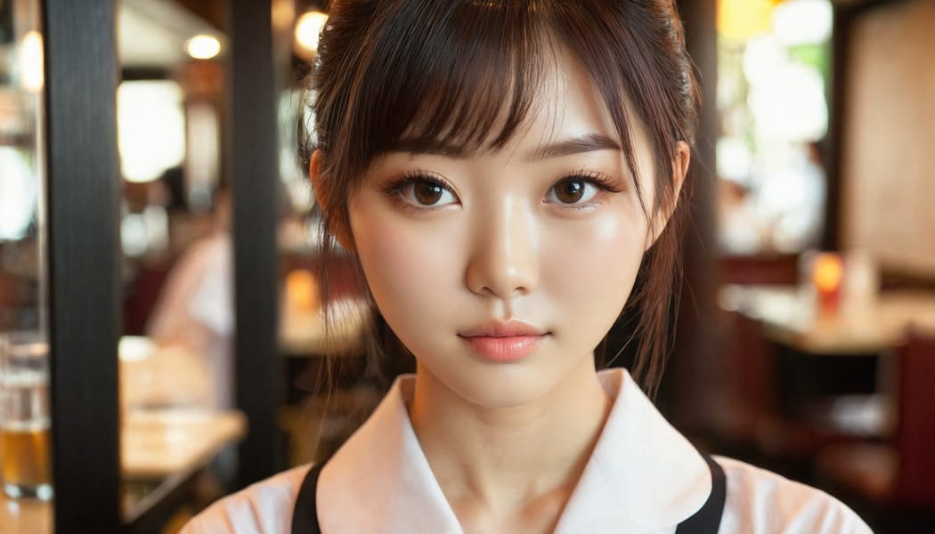 Tags: 21872187, SDXL
{"3": {"inputs": {"seed": 331441050061816, "steps": 64, "cfg": 5.68, "sampler_name": "dpmpp_2m", "scheduler": "karras", "denoise": 1.0, "model": ["27", 0], "positive": ["6", 0], "negative": ["7", 0], "latent_image": ["5", 0]}, "class_type": "KSampler"}, "4": {"inputs": {"ckpt_name": "juggernautxl.safetensors"}, "class_type": "CheckpointLoaderSimple"}, "5": {"inputs": {"width": 1344, "height": 768, "batch_size": 1}, "class_type": "EmptyLatentImage"}, "6": {"inputs": {"text": "22 year old girl, (japanese:0.98), (korean:1.11), (irish:0.95), (beautiful eyes:0.97), (temptress:1.11), (double eyelids:1.07), (seductive facial expression:1.01), (eyelashes:1.08), (sexy lips:1.12), (idol:1.07), (slim:1.09), (detailed face:1.12), (cute:1.03), (blush:1.01), (in a seductive pose:0.96), (large perky breasts:1.08), (cleavage:1.08), (thigh gap:0.99), (a waitress in uniform:1.03) working at a restaurant, (skin fuzz:1.04), (film:1.07), (RAW:1.02), (candid cinema:1.04), (textured skin:1.02), (detailed skin:1.00), (natural looking skin:1.03), (portra:1.09), (soft lighting:1.02)", "clip": ["27", 1]}, "class_type": "CLIPTextEncode"}, "7": {"inputs": {"text": "(twisted:1.05), (worst quality:1.14), (bad hands:1.12), (low resolution:1.14), (open mouth:1.14), (watermark:1.12), (distorted:1.14)", "clip": ["27", 1]}, "class_type": "CLIPTextEncode"}, "8": {"inputs": {"samples": ["3", 0], "vae": ["4", 2]}, "class_type": "VAEDecode"}, "25": {"inputs": {"lora_name": "nudify_xl.safetensors", "strength_model": 0.33, "strength_clip": 0.35, "model": ["4", 0], "clip": ["4", 1]}, "class_type": "LoraLoader"}, "26": {"inputs": {"lora_name": "shirtlift_SDXL_v2.safetensors", "strength_model": 0.0, "strength_clip": 0.09, "model": ["25", 0], "clip": ["25", 1]}, "class_type": "LoraLoader"}, "27": {"inputs": {"lora_name": "PerfectEyesXL.safetensors", "strength_model": 0.0, "strength_clip": 0.15, "model": ["26", 0], "clip": ["26", 1]}, "class_type": "LoraLoader"}, "30": {"inputs": {"model_name": "4x_NMKD-Superscale-SP_178000_G.pth"}, "class_type": "UpscaleModelLoader"}, "31": {"inputs": {"upscale_model": ["30", 0], "image": ["8", 0]}, "class_type": "ImageUpscaleWithModel"}, "32": {"inputs": {"upscale_method": "lanczos", "scale_by": 0.5, "image": ["31", 0]}, "class_type": "ImageScaleBy"}, "33": {"inputs": {"pixels": ["32", 0], "vae": ["4", 2]}, "class_type": "VAEEncode"}, "34": {"inputs": {"seed": 331441050061816, "steps": 64, "cfg": 5.68, "sampler_name": "dpmpp_2m", "scheduler": "karras", "denoise": 0.3, "model": ["27", 0], "positive": ["6", 0], "negative": ["7", 0], "latent_image": ["33", 0]}, "class_type": "KSampler"}, "36": {"inputs": {"samples": ["34", 0], "vae": ["4", 2]}, "class_type": "VAEDecode"}, "39": {"inputs": {"filename_prefix": "comfyapi-1724368401219", "images": ["36", 0]}, "class_type": "SaveImage"}}