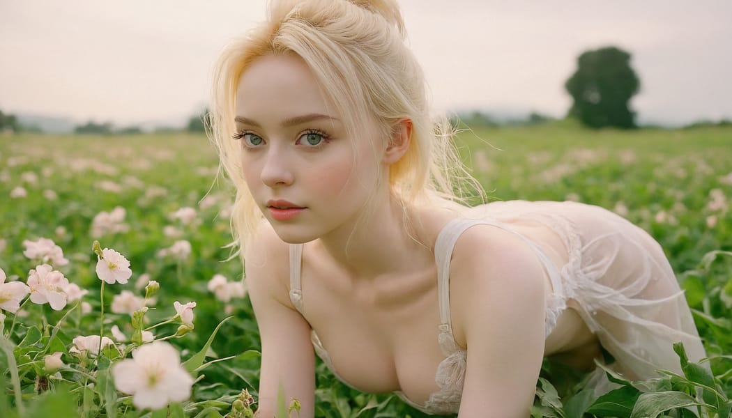 Tags: 21872187, SDXL
{"3": {"inputs": {"seed": 611228196339103, "steps": 64, "cfg": 5.19, "sampler_name": "dpmpp_2m", "scheduler": "karras", "denoise": 1.0, "model": ["27", 0], "positive": ["6", 0], "negative": ["7", 0], "latent_image": ["5", 0]}, "class_type": "KSampler"}, "4": {"inputs": {"ckpt_name": "juggernautxl.safetensors"}, "class_type": "CheckpointLoaderSimple"}, "5": {"inputs": {"width": 1344, "height": 768, "batch_size": 1}, "class_type": "EmptyLatentImage"}, "6": {"inputs": {"text": "22 year old girl, (irish:1.05), (detailed face:1.05), (eyelashes:1.02), (seductive pose:0.98), (seductive facial expression:0.96), (double eyelids:1.12), (pale skin:1.11), (blush:1.01), (cute:1.05), (slim:1.10), (temptress:1.11), (beautiful eyes:1.04), (sexy lips:0.98), (on all fours:1.06), (spreading ass cheeks:1.08), (from behind:1.09), (backboob:0.99), wearing (translucent clothes:0.98) on a flower field, (candid cinema:1.08), (textured skin:1.09), (detailed skin:1.08), (portra:1.00), (soft lighting:1.05), (RAW:1.07), (natural looking skin:1.04), (film:1.07), (skin fuzz:1.06)", "clip": ["27", 1]}, "class_type": "CLIPTextEncode"}, "7": {"inputs": {"text": "(watermark:1.12), (open mouth:1.12), (low resolution:1.05), (distorted:1.12), (worst quality:1.05), (twisted:1.08), (bad hands:1.10)", "clip": ["27", 1]}, "class_type": "CLIPTextEncode"}, "8": {"inputs": {"samples": ["3", 0], "vae": ["4", 2]}, "class_type": "VAEDecode"}, "25": {"inputs": {"lora_name": "nudify_xl.safetensors", "strength_model": 0.37, "strength_clip": 0.07, "model": ["4", 0], "clip": ["4", 1]}, "class_type": "LoraLoader"}, "26": {"inputs": {"lora_name": "shirtlift_SDXL_v2.safetensors", "strength_model": 0.07, "strength_clip": 0.08, "model": ["25", 0], "clip": ["25", 1]}, "class_type": "LoraLoader"}, "27": {"inputs": {"lora_name": "PerfectEyesXL.safetensors", "strength_model": 0.04, "strength_clip": 0.09, "model": ["26", 0], "clip": ["26", 1]}, "class_type": "LoraLoader"}, "30": {"inputs": {"model_name": "4x_NMKD-Superscale-SP_178000_G.pth"}, "class_type": "UpscaleModelLoader"}, "31": {"inputs": {"upscale_model": ["30", 0], "image": ["8", 0]}, "class_type": "ImageUpscaleWithModel"}, "32": {"inputs": {"upscale_method": "lanczos", "scale_by": 0.5, "image": ["31", 0]}, "class_type": "ImageScaleBy"}, "33": {"inputs": {"pixels": ["32", 0], "vae": ["4", 2]}, "class_type": "VAEEncode"}, "34": {"inputs": {"seed": 611228196339103, "steps": 64, "cfg": 5.19, "sampler_name": "dpmpp_2m", "scheduler": "karras", "denoise": 0.3, "model": ["27", 0], "positive": ["6", 0], "negative": ["7", 0], "latent_image": ["33", 0]}, "class_type": "KSampler"}, "36": {"inputs": {"samples": ["34", 0], "vae": ["4", 2]}, "class_type": "VAEDecode"}, "39": {"inputs": {"filename_prefix": "comfyapi-1733657053067", "images": ["36", 0]}, "class_type": "SaveImage"}}