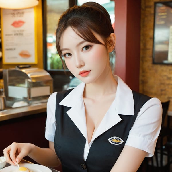 Tags: 21872187, SDXL
{"3": {"inputs": {"seed": 536259216789691, "steps": 64, "cfg": 6.47, "sampler_name": "dpmpp_2m", "scheduler": "karras", "denoise": 1.0, "model": ["27", 0], "positive": ["6", 0], "negative": ["7", 0], "latent_image": ["5", 0]}, "class_type": "KSampler"}, "4": {"inputs": {"ckpt_name": "leosamsHelloworldSDXL_helloworldSDXL30.safetensors"}, "class_type": "CheckpointLoaderSimple"}, "5": {"inputs": {"width": 1024, "height": 1024, "batch_size": 1}, "class_type": "EmptyLatentImage"}, "6": {"inputs": {"text": "25 year old girl, (sexy lips:1.13), (seductive facial expression:1.01), (blush:0.99), (beautiful eyes:1.06), (temptress:1.02), (eyelashes:1.05), (pale skin:1.08), (slim:1.02), (seductive pose:0.97), (double eyelids:1.00), (idol:0.95), (detailed face:1.10), (cute:1.00), (in a seductive pose:1.09), (large perky breasts:0.98), (cleavage:1.07), (thigh gap:1.06), (a waitress in uniform:1.09) working at a restaurant, (natural looking skin:1.03), (film:1.02), (detailed skin:1.02), (portra:1.03), (textured skin:1.09), (candid cinema:1.04), (RAW:1.04), (skin fuzz:1.08), (soft lighting:1.03)", "clip": ["27", 1]}, "class_type": "CLIPTextEncode"}, "7": {"inputs": {"text": "(distorted:1.08), (watermark:1.07), (open mouth:1.07), (twisted:1.09), (low resolution:1.13), (worst quality:1.11), (bad hands:1.10)", "clip": ["27", 1]}, "class_type": "CLIPTextEncode"}, "8": {"inputs": {"samples": ["3", 0], "vae": ["4", 2]}, "class_type": "VAEDecode"}, "25": {"inputs": {"lora_name": "nudify_xl.safetensors", "strength_model": 0.16, "strength_clip": 0.36, "model": ["4", 0], "clip": ["4", 1]}, "class_type": "LoraLoader"}, "26": {"inputs": {"lora_name": "shirtlift_SDXL_v2.safetensors", "strength_model": 0.11, "strength_clip": 0.07, "model": ["25", 0], "clip": ["25", 1]}, "class_type": "LoraLoader"}, "27": {"inputs": {"lora_name": "PerfectEyesXL.safetensors", "strength_model": 0.11, "strength_clip": 0.05, "model": ["26", 0], "clip": ["26", 1]}, "class_type": "LoraLoader"}, "30": {"inputs": {"model_name": "4x_NMKD-Superscale-SP_178000_G.pth"}, "class_type": "UpscaleModelLoader"}, "31": {"inputs": {"upscale_model": ["30", 0], "image": ["8", 0]}, "class_type": "ImageUpscaleWithModel"}, "32": {"inputs": {"upscale_method": "lanczos", "scale_by": 0.5, "image": ["31", 0]}, "class_type": "ImageScaleBy"}, "33": {"inputs": {"pixels": ["32", 0], "vae": ["4", 2]}, "class_type": "VAEEncode"}, "34": {"inputs": {"seed": 536259216789691, "steps": 64, "cfg": 6.47, "sampler_name": "dpmpp_2m", "scheduler": "karras", "denoise": 0.3, "model": ["27", 0], "positive": ["6", 0], "negative": ["7", 0], "latent_image": ["33", 0]}, "class_type": "KSampler"}, "36": {"inputs": {"samples": ["34", 0], "vae": ["4", 2]}, "class_type": "VAEDecode"}, "39": {"inputs": {"filename_prefix": "comfyapi-1705242736540", "images": ["36", 0]}, "class_type": "SaveImage"}}