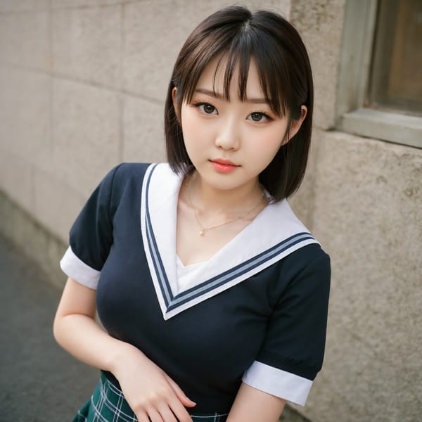 Tags: 21872187, SDXL
{"3": {"inputs": {"seed": 965558346809710, "steps": 64, "cfg": 5.69, "sampler_name": "dpmpp_2m", "scheduler": "karras", "denoise": 1.0, "model": ["27", 0], "positive": ["6", 0], "negative": ["7", 0], "latent_image": ["5", 0]}, "class_type": "KSampler"}, "4": {"inputs": {"ckpt_name": "juggernautXL_v8Rundiffusion.safetensors"}, "class_type": "CheckpointLoaderSimple"}, "5": {"inputs": {"width": 1024, "height": 1024, "batch_size": 1}, "class_type": "EmptyLatentImage"}, "6": {"inputs": {"text": "18 year old girl, (japanese:1.12), (detailed face:1.05), (beautiful eyes:1.01), (idol:1.10), (temptress:1.01), (cute:0.99), (eyelashes:1.01), (slim:1.09), (double eyelids:1.13), (blush:1.10), (seductive pose:1.11), (sexy lips:1.14), (seductive facial expression:1.04), (pale skin:1.08), (in a seductive pose:0.99), (large perky breasts:1.11), (cleavage:1.07), (thigh gap:1.10), (school uniform:1.14), choker, busy street, (candid cinema:1.05), (RAW:1.03), (natural looking skin:1.09), (detailed skin:1.02), (film:1.09), (soft lighting:1.01), (portra:1.00), (textured skin:1.04), (skin fuzz:1.07)", "clip": ["27", 1]}, "class_type": "CLIPTextEncode"}, "7": {"inputs": {"text": "(low resolution:1.14), (worst quality:1.07), (watermark:1.08), (open mouth:1.10), (twisted:1.13), (distorted:1.13), (bad hands:1.13)", "clip": ["27", 1]}, "class_type": "CLIPTextEncode"}, "8": {"inputs": {"samples": ["3", 0], "vae": ["4", 2]}, "class_type": "VAEDecode"}, "25": {"inputs": {"lora_name": "nudify_xl.safetensors", "strength_model": 0.35, "strength_clip": 0.16, "model": ["4", 0], "clip": ["4", 1]}, "class_type": "LoraLoader"}, "26": {"inputs": {"lora_name": "shirtlift_SDXL_v2.safetensors", "strength_model": 0.12, "strength_clip": 0.16, "model": ["25", 0], "clip": ["25", 1]}, "class_type": "LoraLoader"}, "27": {"inputs": {"lora_name": "PerfectEyesXL.safetensors", "strength_model": 0.11, "strength_clip": 0.1, "model": ["26", 0], "clip": ["26", 1]}, "class_type": "LoraLoader"}, "30": {"inputs": {"model_name": "4x_NMKD-Superscale-SP_178000_G.pth"}, "class_type": "UpscaleModelLoader"}, "31": {"inputs": {"upscale_model": ["30", 0], "image": ["8", 0]}, "class_type": "ImageUpscaleWithModel"}, "32": {"inputs": {"upscale_method": "lanczos", "scale_by": 0.5, "image": ["31", 0]}, "class_type": "ImageScaleBy"}, "33": {"inputs": {"pixels": ["32", 0], "vae": ["4", 2]}, "class_type": "VAEEncode"}, "34": {"inputs": {"seed": 965558346809710, "steps": 64, "cfg": 5.69, "sampler_name": "dpmpp_2m", "scheduler": "karras", "denoise": 0.3, "model": ["27", 0], "positive": ["6", 0], "negative": ["7", 0], "latent_image": ["33", 0]}, "class_type": "KSampler"}, "36": {"inputs": {"samples": ["34", 0], "vae": ["4", 2]}, "class_type": "VAEDecode"}, "39": {"inputs": {"filename_prefix": "comfyapi-1707312277853", "images": ["36", 0]}, "class_type": "SaveImage"}}