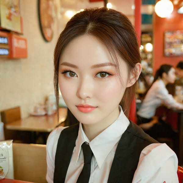 Tags: 21872187, SDXL
{"3": {"inputs": {"seed": 297665046296286, "steps": 32, "cfg": 5.38, "sampler_name": "dpmpp_2m", "scheduler": "karras", "denoise": 1.0, "model": ["27", 0], "positive": ["6", 0], "negative": ["7", 0], "latent_image": ["5", 0]}, "class_type": "KSampler"}, "4": {"inputs": {"ckpt_name": "juggernautxl.safetensors"}, "class_type": "CheckpointLoaderSimple"}, "5": {"inputs": {"width": 1024, "height": 1024, "batch_size": 1}, "class_type": "EmptyLatentImage"}, "6": {"inputs": {"text": "21 year old girl, (russian:0.96), (taiwanese:1.02), (double eyelids:1.13), (pale skin:1.13), (beautiful eyes:1.04), (slim:0.99), (seductive pose:1.13), (temptress:0.95), (blush:1.14), (detailed face:1.05), (sexy lips:1.14), (cute:0.95), (eyelashes:1.01), (idol:0.97), (seductive facial expression:1.08), (in a seductive pose:1.13), (large perky breasts:0.96), (cleavage:0.96), (thigh gap:1.10), (a waitress in uniform:1.12) working at a restaurant, (film:1.07), (candid cinema:1.00), (detailed skin:1.02), (skin fuzz:1.03), (natural looking skin:1.07), (portra:1.08), (soft lighting:1.00), (textured skin:1.05), (RAW:1.00)", "clip": ["27", 1]}, "class_type": "CLIPTextEncode"}, "7": {"inputs": {"text": "(open mouth:1.06), (twisted:1.12), (distorted:1.06), (watermark:1.14), (bad hands:1.10), (worst quality:1.05), (low resolution:1.08)", "clip": ["27", 1]}, "class_type": "CLIPTextEncode"}, "8": {"inputs": {"samples": ["3", 0], "vae": ["4", 2]}, "class_type": "VAEDecode"}, "25": {"inputs": {"lora_name": "nudify_xl.safetensors", "strength_model": 0.08, "strength_clip": 0.02, "model": ["4", 0], "clip": ["4", 1]}, "class_type": "LoraLoader"}, "26": {"inputs": {"lora_name": "shirtlift_SDXL_v2.safetensors", "strength_model": 0.1, "strength_clip": 0.18, "model": ["25", 0], "clip": ["25", 1]}, "class_type": "LoraLoader"}, "27": {"inputs": {"lora_name": "PerfectEyesXL.safetensors", "strength_model": 0.17, "strength_clip": 0.1, "model": ["26", 0], "clip": ["26", 1]}, "class_type": "LoraLoader"}, "30": {"inputs": {"model_name": "4x_NMKD-Superscale-SP_178000_G.pth"}, "class_type": "UpscaleModelLoader"}, "31": {"inputs": {"upscale_model": ["30", 0], "image": ["8", 0]}, "class_type": "ImageUpscaleWithModel"}, "32": {"inputs": {"upscale_method": "lanczos", "scale_by": 0.5, "image": ["31", 0]}, "class_type": "ImageScaleBy"}, "33": {"inputs": {"pixels": ["32", 0], "vae": ["4", 2]}, "class_type": "VAEEncode"}, "34": {"inputs": {"seed": 297665046296286, "steps": 32, "cfg": 5.38, "sampler_name": "dpmpp_2m", "scheduler": "karras", "denoise": 0.3, "model": ["27", 0], "positive": ["6", 0], "negative": ["7", 0], "latent_image": ["33", 0]}, "class_type": "KSampler"}, "36": {"inputs": {"samples": ["34", 0], "vae": ["4", 2]}, "class_type": "VAEDecode"}, "39": {"inputs": {"filename_prefix": "comfyapi-1714345430727", "images": ["36", 0]}, "class_type": "SaveImage"}}