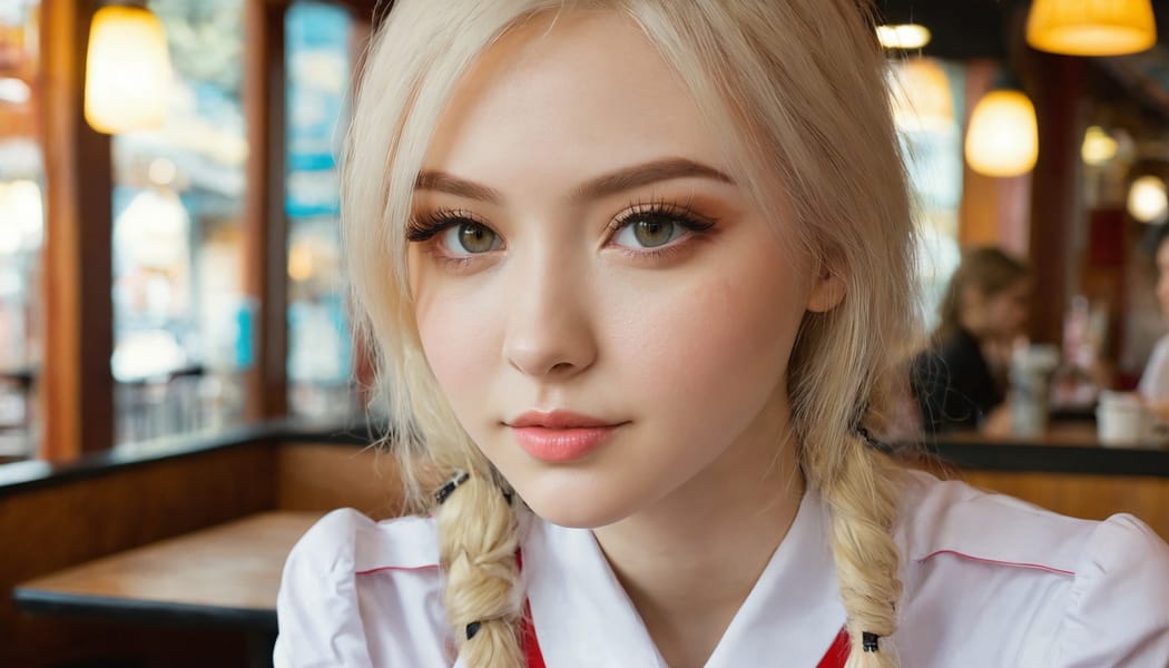 Tags: 21872187, SDXL
{"3": {"inputs": {"seed": 362279090404292, "steps": 64, "cfg": 5.26, "sampler_name": "dpmpp_2m", "scheduler": "karras", "denoise": 1.0, "model": ["27", 0], "positive": ["6", 0], "negative": ["7", 0], "latent_image": ["5", 0]}, "class_type": "KSampler"}, "4": {"inputs": {"ckpt_name": "juggernautxl.safetensors"}, "class_type": "CheckpointLoaderSimple"}, "5": {"inputs": {"width": 1344, "height": 768, "batch_size": 1}, "class_type": "EmptyLatentImage"}, "6": {"inputs": {"text": "23 year old girl, (ukrainian:1.14), (blush:1.07), (sexy lips:1.14), (beautiful eyes:1.11), (cute:1.10), (idol:1.10), (pale skin:1.02), (double eyelids:1.06), (slim:0.98), (temptress:1.11), (eyelashes:0.98), (seductive facial expression:1.02), (seductive pose:0.95), (detailed face:1.03), (perky ass:1.12), (exposed ass:0.96), (looking back:1.03), (sexy ass:1.05), (thigh gap:1.04), (a waitress in uniform:1.12) working at a restaurant, (portra:1.05), (soft lighting:1.06), (detailed skin:1.05), (skin fuzz:1.09), (textured skin:1.08), (candid cinema:1.01), (film:1.06), (RAW:1.07), (natural looking skin:1.01)", "clip": ["27", 1]}, "class_type": "CLIPTextEncode"}, "7": {"inputs": {"text": "(bad hands:1.05), (watermark:1.06), (worst quality:1.12), (twisted:1.12), (distorted:1.14), (low resolution:1.06), (open mouth:1.13)", "clip": ["27", 1]}, "class_type": "CLIPTextEncode"}, "8": {"inputs": {"samples": ["3", 0], "vae": ["4", 2]}, "class_type": "VAEDecode"}, "25": {"inputs": {"lora_name": "nudify_xl.safetensors", "strength_model": 0.06, "strength_clip": 0.38, "model": ["4", 0], "clip": ["4", 1]}, "class_type": "LoraLoader"}, "26": {"inputs": {"lora_name": "shirtlift_SDXL_v2.safetensors", "strength_model": 0.1, "strength_clip": 0.03, "model": ["25", 0], "clip": ["25", 1]}, "class_type": "LoraLoader"}, "27": {"inputs": {"lora_name": "PerfectEyesXL.safetensors", "strength_model": 0.04, "strength_clip": 0.14, "model": ["26", 0], "clip": ["26", 1]}, "class_type": "LoraLoader"}, "30": {"inputs": {"model_name": "4x_NMKD-Superscale-SP_178000_G.pth"}, "class_type": "UpscaleModelLoader"}, "31": {"inputs": {"upscale_model": ["30", 0], "image": ["8", 0]}, "class_type": "ImageUpscaleWithModel"}, "32": {"inputs": {"upscale_method": "lanczos", "scale_by": 0.5, "image": ["31", 0]}, "class_type": "ImageScaleBy"}, "33": {"inputs": {"pixels": ["32", 0], "vae": ["4", 2]}, "class_type": "VAEEncode"}, "34": {"inputs": {"seed": 362279090404292, "steps": 64, "cfg": 5.26, "sampler_name": "dpmpp_2m", "scheduler": "karras", "denoise": 0.3, "model": ["27", 0], "positive": ["6", 0], "negative": ["7", 0], "latent_image": ["33", 0]}, "class_type": "KSampler"}, "36": {"inputs": {"samples": ["34", 0], "vae": ["4", 2]}, "class_type": "VAEDecode"}, "39": {"inputs": {"filename_prefix": "comfyapi-1735766915874", "images": ["36", 0]}, "class_type": "SaveImage"}}