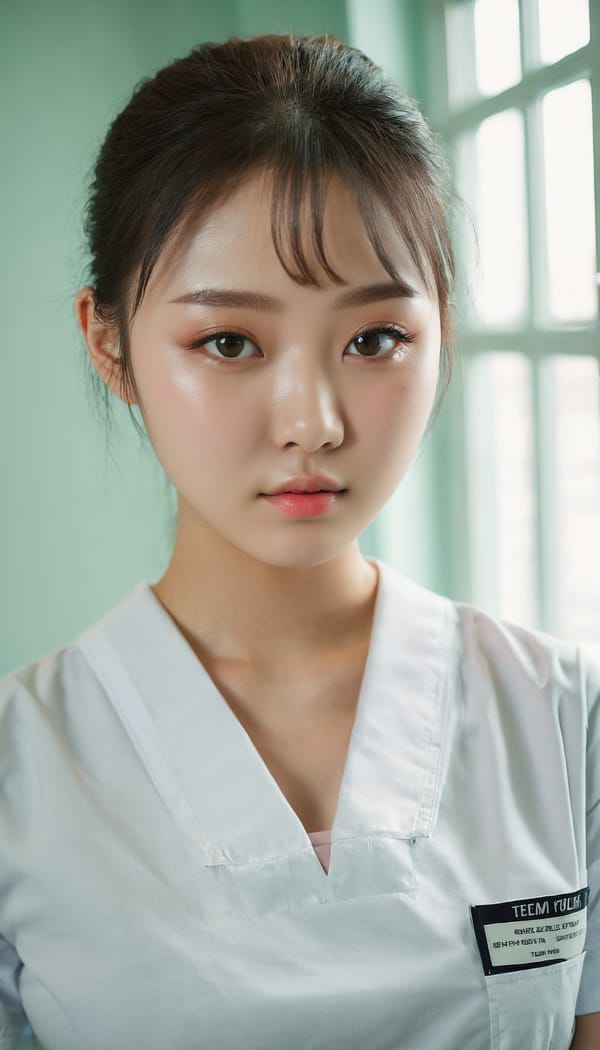 Tags: 21872187, SDXL
{"3": {"inputs": {"seed": 163933293054400, "steps": 32, "cfg": 7.05, "sampler_name": "dpmpp_2m", "scheduler": "karras", "denoise": 1.0, "model": ["27", 0], "positive": ["6", 0], "negative": ["7", 0], "latent_image": ["5", 0]}, "class_type": "KSampler"}, "4": {"inputs": {"ckpt_name": "juggernautxl.safetensors"}, "class_type": "CheckpointLoaderSimple"}, "5": {"inputs": {"width": 768, "height": 1344, "batch_size": 1}, "class_type": "EmptyLatentImage"}, "6": {"inputs": {"text": "19 year old girl, (russian:1.14), (korean:0.97), (seductive facial expression:1.07), (double eyelids:1.14), (sexy lips:0.98), (blush:1.09), (seductive pose:1.01), (cute:1.08), (idol:1.00), (beautiful eyes:1.06), (slim:1.06), (detailed face:1.04), (temptress:0.98), (eyelashes:0.95), (in a seductive pose:1.04), (large perky breasts:1.00), (cleavage:1.08), (thigh gap:1.07), (nurse in uniform:1.03) working in a hospital ward, (natural looking skin:1.04), (soft lighting:1.02), (textured skin:1.04), (film:1.02), (candid cinema:1.07), (RAW:1.05), (detailed skin:1.06), (portra:1.08), (skin fuzz:1.09)", "clip": ["27", 1]}, "class_type": "CLIPTextEncode"}, "7": {"inputs": {"text": "(watermark:1.14), (open mouth:1.07), (low resolution:1.07), (twisted:1.11), (distorted:1.11), (bad hands:1.10), (worst quality:1.08)", "clip": ["27", 1]}, "class_type": "CLIPTextEncode"}, "8": {"inputs": {"samples": ["3", 0], "vae": ["4", 2]}, "class_type": "VAEDecode"}, "25": {"inputs": {"lora_name": "nudify_xl.safetensors", "strength_model": 0.13, "strength_clip": 0.06, "model": ["4", 0], "clip": ["4", 1]}, "class_type": "LoraLoader"}, "26": {"inputs": {"lora_name": "shirtlift_SDXL_v2.safetensors", "strength_model": 0.12, "strength_clip": 0.14, "model": ["25", 0], "clip": ["25", 1]}, "class_type": "LoraLoader"}, "27": {"inputs": {"lora_name": "PerfectEyesXL.safetensors", "strength_model": 0.17, "strength_clip": 0.03, "model": ["26", 0], "clip": ["26", 1]}, "class_type": "LoraLoader"}, "30": {"inputs": {"model_name": "4x_NMKD-Superscale-SP_178000_G.pth"}, "class_type": "UpscaleModelLoader"}, "31": {"inputs": {"upscale_model": ["30", 0], "image": ["8", 0]}, "class_type": "ImageUpscaleWithModel"}, "32": {"inputs": {"upscale_method": "lanczos", "scale_by": 0.5, "image": ["31", 0]}, "class_type": "ImageScaleBy"}, "33": {"inputs": {"pixels": ["32", 0], "vae": ["4", 2]}, "class_type": "VAEEncode"}, "34": {"inputs": {"seed": 163933293054400, "steps": 32, "cfg": 7.05, "sampler_name": "dpmpp_2m", "scheduler": "karras", "denoise": 0.3, "model": ["27", 0], "positive": ["6", 0], "negative": ["7", 0], "latent_image": ["33", 0]}, "class_type": "KSampler"}, "36": {"inputs": {"samples": ["34", 0], "vae": ["4", 2]}, "class_type": "VAEDecode"}, "39": {"inputs": {"filename_prefix": "comfyapi-1728012206019", "images": ["36", 0]}, "class_type": "SaveImage"}}