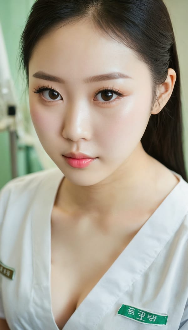 Tags: 21872187, SDXL
{"3": {"inputs": {"seed": 230071972187129, "steps": 64, "cfg": 5.44, "sampler_name": "dpmpp_2m", "scheduler": "karras", "denoise": 1.0, "model": ["27", 0], "positive": ["6", 0], "negative": ["7", 0], "latent_image": ["5", 0]}, "class_type": "KSampler"}, "4": {"inputs": {"ckpt_name": "juggernautxl.safetensors"}, "class_type": "CheckpointLoaderSimple"}, "5": {"inputs": {"width": 768, "height": 1344, "batch_size": 1}, "class_type": "EmptyLatentImage"}, "6": {"inputs": {"text": "24 year old girl, (chinese:0.95), (taiwanese:0.95), (pale skin:1.07), (cute:1.04), (double eyelids:0.96), (eyelashes:0.97), (temptress:1.06), (slim:1.13), (seductive facial expression:1.08), (idol:0.98), (blush:1.02), (sexy lips:0.97), (seductive pose:1.01), (beautiful eyes:0.98), (on all fours:0.98), (spreading ass cheeks:1.04), (from behind:1.04), (backboob:1.07), (nurse in uniform:0.98) working in a hospital ward, (textured skin:1.01), (skin fuzz:1.03), (natural looking skin:1.01), (portra:1.06), (RAW:1.00), (soft lighting:1.03), (detailed skin:1.00), (film:1.06), (candid cinema:1.07)", "clip": ["27", 1]}, "class_type": "CLIPTextEncode"}, "7": {"inputs": {"text": "(bad hands:1.11), (distorted:1.14), (twisted:1.10), (low resolution:1.05), (watermark:1.10), (worst quality:1.09), (open mouth:1.08)", "clip": ["27", 1]}, "class_type": "CLIPTextEncode"}, "8": {"inputs": {"samples": ["3", 0], "vae": ["4", 2]}, "class_type": "VAEDecode"}, "25": {"inputs": {"lora_name": "nudify_xl.safetensors", "strength_model": 0.36, "strength_clip": 0.26, "model": ["4", 0], "clip": ["4", 1]}, "class_type": "LoraLoader"}, "26": {"inputs": {"lora_name": "shirtlift_SDXL_v2.safetensors", "strength_model": 0.07, "strength_clip": 0.14, "model": ["25", 0], "clip": ["25", 1]}, "class_type": "LoraLoader"}, "27": {"inputs": {"lora_name": "PerfectEyesXL.safetensors", "strength_model": 0.03, "strength_clip": 0.12, "model": ["26", 0], "clip": ["26", 1]}, "class_type": "LoraLoader"}, "30": {"inputs": {"model_name": "4x_NMKD-Superscale-SP_178000_G.pth"}, "class_type": "UpscaleModelLoader"}, "31": {"inputs": {"upscale_model": ["30", 0], "image": ["8", 0]}, "class_type": "ImageUpscaleWithModel"}, "32": {"inputs": {"upscale_method": "lanczos", "scale_by": 0.5, "image": ["31", 0]}, "class_type": "ImageScaleBy"}, "33": {"inputs": {"pixels": ["32", 0], "vae": ["4", 2]}, "class_type": "VAEEncode"}, "34": {"inputs": {"seed": 230071972187129, "steps": 64, "cfg": 5.44, "sampler_name": "dpmpp_2m", "scheduler": "karras", "denoise": 0.3, "model": ["27", 0], "positive": ["6", 0], "negative": ["7", 0], "latent_image": ["33", 0]}, "class_type": "KSampler"}, "36": {"inputs": {"samples": ["34", 0], "vae": ["4", 2]}, "class_type": "VAEDecode"}, "39": {"inputs": {"filename_prefix": "comfyapi-1713406205245", "images": ["36", 0]}, "class_type": "SaveImage"}}