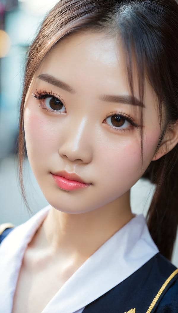 Tags: 21872187, SDXL
{"3": {"inputs": {"seed": 670983041924269, "steps": 32, "cfg": 7.62, "sampler_name": "dpmpp_2m", "scheduler": "karras", "denoise": 1.0, "model": ["27", 0], "positive": ["6", 0], "negative": ["7", 0], "latent_image": ["5", 0]}, "class_type": "KSampler"}, "4": {"inputs": {"ckpt_name": "juggernautxl.safetensors"}, "class_type": "CheckpointLoaderSimple"}, "5": {"inputs": {"width": 768, "height": 1344, "batch_size": 1}, "class_type": "EmptyLatentImage"}, "6": {"inputs": {"text": "25 year old girl, (chinese:1.01), (pale skin:0.97), (eyelashes:1.09), (double eyelids:1.01), (beautiful eyes:0.96), (temptress:1.00), (slim:0.99), (cute:1.07), (seductive pose:1.10), (detailed face:1.01), (idol:1.09), (seductive facial expression:1.06), (sexy lips:0.96), (blush:1.11), (in a seductive pose:1.00), (large perky breasts:0.96), (cleavage:0.97), (thigh gap:0.96), (school uniform:1.14), choker, busy street, (textured skin:1.03), (detailed skin:1.04), (skin fuzz:1.04), (film:1.01), (portra:1.06), (candid cinema:1.06), (RAW:1.03), (natural looking skin:1.09)", "clip": ["27", 1]}, "class_type": "CLIPTextEncode"}, "7": {"inputs": {"text": "(twisted:1.12), (distorted:1.05), (open mouth:1.12), (bad hands:1.13), (low resolution:1.05), (worst quality:1.05), (watermark:1.10)", "clip": ["27", 1]}, "class_type": "CLIPTextEncode"}, "8": {"inputs": {"samples": ["3", 0], "vae": ["4", 2]}, "class_type": "VAEDecode"}, "25": {"inputs": {"lora_name": "nudify_xl.safetensors", "strength_model": 0.28, "strength_clip": 0.09, "model": ["4", 0], "clip": ["4", 1]}, "class_type": "LoraLoader"}, "26": {"inputs": {"lora_name": "shirtlift_SDXL_v2.safetensors", "strength_model": 0.1, "strength_clip": 0.01, "model": ["25", 0], "clip": ["25", 1]}, "class_type": "LoraLoader"}, "27": {"inputs": {"lora_name": "PerfectEyesXL.safetensors", "strength_model": 0.0, "strength_clip": 0.06, "model": ["26", 0], "clip": ["26", 1]}, "class_type": "LoraLoader"}, "30": {"inputs": {"model_name": "4x_NMKD-Superscale-SP_178000_G.pth"}, "class_type": "UpscaleModelLoader"}, "31": {"inputs": {"upscale_model": ["30", 0], "image": ["8", 0]}, "class_type": "ImageUpscaleWithModel"}, "32": {"inputs": {"upscale_method": "lanczos", "scale_by": 0.5, "image": ["31", 0]}, "class_type": "ImageScaleBy"}, "33": {"inputs": {"pixels": ["32", 0], "vae": ["4", 2]}, "class_type": "VAEEncode"}, "34": {"inputs": {"seed": 670983041924269, "steps": 32, "cfg": 7.62, "sampler_name": "dpmpp_2m", "scheduler": "karras", "denoise": 0.3, "model": ["27", 0], "positive": ["6", 0], "negative": ["7", 0], "latent_image": ["33", 0]}, "class_type": "KSampler"}, "36": {"inputs": {"samples": ["34", 0], "vae": ["4", 2]}, "class_type": "VAEDecode"}, "39": {"inputs": {"filename_prefix": "comfyapi-1726744646152", "images": ["36", 0]}, "class_type": "SaveImage"}}