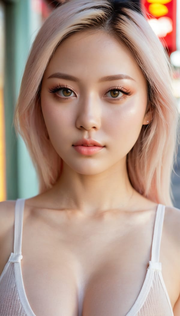 Tags: 21872187, SDXL
{"3": {"inputs": {"seed": 234659557711153, "steps": 32, "cfg": 7.72, "sampler_name": "dpmpp_2m", "scheduler": "karras", "denoise": 1.0, "model": ["27", 0], "positive": ["6", 0], "negative": ["7", 0], "latent_image": ["5", 0]}, "class_type": "KSampler"}, "4": {"inputs": {"ckpt_name": "juggernautxl.safetensors"}, "class_type": "CheckpointLoaderSimple"}, "5": {"inputs": {"width": 768, "height": 1344, "batch_size": 1}, "class_type": "EmptyLatentImage"}, "6": {"inputs": {"text": "27 year old girl, (idol:1.04), (seductive facial expression:1.09), (sexy lips:1.02), (blush:0.96), (double eyelids:1.09), (beautiful eyes:1.04), (temptress:1.07), (eyelashes:0.99), (cute:1.06), (detailed face:1.02), (slim:1.04), (pale skin:1.11), (seductive pose:1.04), (in a seductive pose:1.01), (large perky breasts:1.07), (cleavage:0.97), (thigh gap:1.14), (white tanktop:0.95), busy street, (film:1.02), (detailed skin:1.06), (portra:1.09), (natural looking skin:1.08), (candid cinema:1.05), (skin fuzz:1.06), (textured skin:1.05), (soft lighting:1.03), (RAW:1.06)", "clip": ["27", 1]}, "class_type": "CLIPTextEncode"}, "7": {"inputs": {"text": "(worst quality:1.09), (open mouth:1.05), (watermark:1.11), (distorted:1.08), (bad hands:1.12), (twisted:1.10), (low resolution:1.06)", "clip": ["27", 1]}, "class_type": "CLIPTextEncode"}, "8": {"inputs": {"samples": ["3", 0], "vae": ["4", 2]}, "class_type": "VAEDecode"}, "25": {"inputs": {"lora_name": "nudify_xl.safetensors", "strength_model": 0.19, "strength_clip": 0.32, "model": ["4", 0], "clip": ["4", 1]}, "class_type": "LoraLoader"}, "26": {"inputs": {"lora_name": "shirtlift_SDXL_v2.safetensors", "strength_model": 0.0, "strength_clip": 0.14, "model": ["25", 0], "clip": ["25", 1]}, "class_type": "LoraLoader"}, "27": {"inputs": {"lora_name": "PerfectEyesXL.safetensors", "strength_model": 0.15, "strength_clip": 0.07, "model": ["26", 0], "clip": ["26", 1]}, "class_type": "LoraLoader"}, "30": {"inputs": {"model_name": "4x_NMKD-Superscale-SP_178000_G.pth"}, "class_type": "UpscaleModelLoader"}, "31": {"inputs": {"upscale_model": ["30", 0], "image": ["8", 0]}, "class_type": "ImageUpscaleWithModel"}, "32": {"inputs": {"upscale_method": "lanczos", "scale_by": 0.5, "image": ["31", 0]}, "class_type": "ImageScaleBy"}, "33": {"inputs": {"pixels": ["32", 0], "vae": ["4", 2]}, "class_type": "VAEEncode"}, "34": {"inputs": {"seed": 234659557711153, "steps": 32, "cfg": 7.72, "sampler_name": "dpmpp_2m", "scheduler": "karras", "denoise": 0.3, "model": ["27", 0], "positive": ["6", 0], "negative": ["7", 0], "latent_image": ["33", 0]}, "class_type": "KSampler"}, "36": {"inputs": {"samples": ["34", 0], "vae": ["4", 2]}, "class_type": "VAEDecode"}, "39": {"inputs": {"filename_prefix": "comfyapi-1730362521156", "images": ["36", 0]}, "class_type": "SaveImage"}}