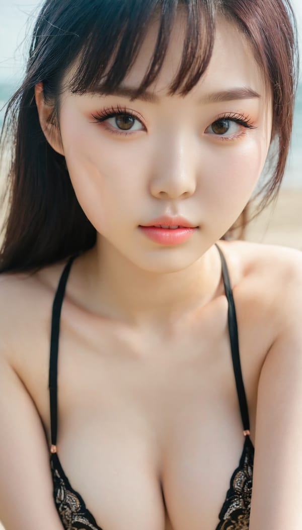 Tags: 21872187, SDXL
{"3": {"inputs": {"seed": 275914714217273, "steps": 32, "cfg": 5.69, "sampler_name": "dpmpp_2m", "scheduler": "karras", "denoise": 1.0, "model": ["27", 0], "positive": ["6", 0], "negative": ["7", 0], "latent_image": ["5", 0]}, "class_type": "KSampler"}, "4": {"inputs": {"ckpt_name": "juggernautxl.safetensors"}, "class_type": "CheckpointLoaderSimple"}, "5": {"inputs": {"width": 768, "height": 1344, "batch_size": 1}, "class_type": "EmptyLatentImage"}, "6": {"inputs": {"text": "20 year old girl, (korean:1.08), (ukrainian:1.02), (japanese:0.95), (seductive pose:1.14), (beautiful eyes:1.12), (blush:1.09), (cute:0.99), (eyelashes:1.12), (pale skin:0.96), (slim:0.98), (temptress:1.09), (idol:1.04), (seductive facial expression:1.05), (double eyelids:1.01), (sexy lips:1.12), (detailed face:1.00), (in a seductive pose:0.96), (large perky breasts:1.04), (cleavage:0.98), (thigh gap:1.04), wearing (bikini:1.06) at a beach, (textured skin:1.03), (skin fuzz:1.03), (natural looking skin:1.06), (RAW:1.08), (film:1.09), (portra:1.02), (soft lighting:1.00), (candid cinema:1.08), (detailed skin:1.08)", "clip": ["27", 1]}, "class_type": "CLIPTextEncode"}, "7": {"inputs": {"text": "(twisted:1.12), (open mouth:1.08), (watermark:1.12), (distorted:1.11), (worst quality:1.08), (bad hands:1.06), (low resolution:1.13)", "clip": ["27", 1]}, "class_type": "CLIPTextEncode"}, "8": {"inputs": {"samples": ["3", 0], "vae": ["4", 2]}, "class_type": "VAEDecode"}, "25": {"inputs": {"lora_name": "nudify_xl.safetensors", "strength_model": 0.19, "strength_clip": 0.35, "model": ["4", 0], "clip": ["4", 1]}, "class_type": "LoraLoader"}, "26": {"inputs": {"lora_name": "shirtlift_SDXL_v2.safetensors", "strength_model": 0.06, "strength_clip": 0.16, "model": ["25", 0], "clip": ["25", 1]}, "class_type": "LoraLoader"}, "27": {"inputs": {"lora_name": "PerfectEyesXL.safetensors", "strength_model": 0.08, "strength_clip": 0.16, "model": ["26", 0], "clip": ["26", 1]}, "class_type": "LoraLoader"}, "30": {"inputs": {"model_name": "4x_NMKD-Superscale-SP_178000_G.pth"}, "class_type": "UpscaleModelLoader"}, "31": {"inputs": {"upscale_model": ["30", 0], "image": ["8", 0]}, "class_type": "ImageUpscaleWithModel"}, "32": {"inputs": {"upscale_method": "lanczos", "scale_by": 0.5, "image": ["31", 0]}, "class_type": "ImageScaleBy"}, "33": {"inputs": {"pixels": ["32", 0], "vae": ["4", 2]}, "class_type": "VAEEncode"}, "34": {"inputs": {"seed": 275914714217273, "steps": 32, "cfg": 5.69, "sampler_name": "dpmpp_2m", "scheduler": "karras", "denoise": 0.3, "model": ["27", 0], "positive": ["6", 0], "negative": ["7", 0], "latent_image": ["33", 0]}, "class_type": "KSampler"}, "36": {"inputs": {"samples": ["34", 0], "vae": ["4", 2]}, "class_type": "VAEDecode"}, "39": {"inputs": {"filename_prefix": "comfyapi-1716739781265", "images": ["36", 0]}, "class_type": "SaveImage"}}