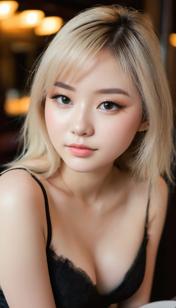 Tags: 21872187, SDXL
{"3": {"inputs": {"seed": 566859633084627, "steps": 64, "cfg": 5.14, "sampler_name": "dpmpp_2m", "scheduler": "karras", "denoise": 1.0, "model": ["27", 0], "positive": ["6", 0], "negative": ["7", 0], "latent_image": ["5", 0]}, "class_type": "KSampler"}, "4": {"inputs": {"ckpt_name": "juggernautxl.safetensors"}, "class_type": "CheckpointLoaderSimple"}, "5": {"inputs": {"width": 768, "height": 1344, "batch_size": 1}, "class_type": "EmptyLatentImage"}, "6": {"inputs": {"text": "22 year old girl, (eyelashes:0.96), (cute:1.09), (blush:1.08), (temptress:1.14), (sexy lips:1.09), (double eyelids:1.07), (idol:1.07), (detailed face:1.04), (seductive pose:1.08), (slim:1.07), (pale skin:0.99), (seductive facial expression:0.95), (beautiful eyes:1.06), (perky ass:1.05), (exposed ass:1.04), (looking back:1.08), (sexy ass:1.12), (thigh gap:1.07), (wearing a little black dress:1.05) at a fine dining restaurant, (textured skin:1.00), (film:1.08), (RAW:1.00), (detailed skin:1.02), (soft lighting:1.06), (portra:1.07), (skin fuzz:1.09), (natural looking skin:1.01), (candid cinema:1.00)", "clip": ["27", 1]}, "class_type": "CLIPTextEncode"}, "7": {"inputs": {"text": "(twisted:1.14), (low resolution:1.05), (open mouth:1.06), (bad hands:1.05), (distorted:1.10), (worst quality:1.08)", "clip": ["27", 1]}, "class_type": "CLIPTextEncode"}, "8": {"inputs": {"samples": ["3", 0], "vae": ["4", 2]}, "class_type": "VAEDecode"}, "25": {"inputs": {"lora_name": "nudify_xl.safetensors", "strength_model": 0.19, "strength_clip": 0.2, "model": ["4", 0], "clip": ["4", 1]}, "class_type": "LoraLoader"}, "26": {"inputs": {"lora_name": "shirtlift_SDXL_v2.safetensors", "strength_model": 0.09, "strength_clip": 0.11, "model": ["25", 0], "clip": ["25", 1]}, "class_type": "LoraLoader"}, "27": {"inputs": {"lora_name": "PerfectEyesXL.safetensors", "strength_model": 0.06, "strength_clip": 0.01, "model": ["26", 0], "clip": ["26", 1]}, "class_type": "LoraLoader"}, "30": {"inputs": {"model_name": "4x_NMKD-Superscale-SP_178000_G.pth"}, "class_type": "UpscaleModelLoader"}, "31": {"inputs": {"upscale_model": ["30", 0], "image": ["8", 0]}, "class_type": "ImageUpscaleWithModel"}, "32": {"inputs": {"upscale_method": "lanczos", "scale_by": 0.5, "image": ["31", 0]}, "class_type": "ImageScaleBy"}, "33": {"inputs": {"pixels": ["32", 0], "vae": ["4", 2]}, "class_type": "VAEEncode"}, "34": {"inputs": {"seed": 566859633084627, "steps": 64, "cfg": 5.14, "sampler_name": "dpmpp_2m", "scheduler": "karras", "denoise": 0.3, "model": ["27", 0], "positive": ["6", 0], "negative": ["7", 0], "latent_image": ["33", 0]}, "class_type": "KSampler"}, "36": {"inputs": {"samples": ["34", 0], "vae": ["4", 2]}, "class_type": "VAEDecode"}, "39": {"inputs": {"filename_prefix": "comfyapi-1726968492675", "images": ["36", 0]}, "class_type": "SaveImage"}}