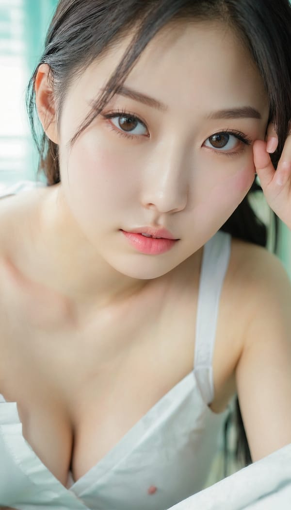 Tags: 21872187, SDXL
{"3": {"inputs": {"seed": 498746736745506, "steps": 32, "cfg": 5.37, "sampler_name": "dpmpp_2m", "scheduler": "karras", "denoise": 1.0, "model": ["27", 0], "positive": ["6", 0], "negative": ["7", 0], "latent_image": ["5", 0]}, "class_type": "KSampler"}, "4": {"inputs": {"ckpt_name": "juggernautxl.safetensors"}, "class_type": "CheckpointLoaderSimple"}, "5": {"inputs": {"width": 768, "height": 1344, "batch_size": 1}, "class_type": "EmptyLatentImage"}, "6": {"inputs": {"text": "22 year old girl, (taiwanese:1.07), (sexy lips:0.97), (seductive pose:0.95), (seductive facial expression:1.09), (pale skin:1.02), (beautiful eyes:1.12), (temptress:1.01), (cute:1.10), (idol:1.01), (blush:1.14), (slim:1.07), (double eyelids:1.08), (in a seductive pose:1.00), (large perky breasts:1.00), (cleavage:1.00), (thigh gap:1.07), (nurse in uniform:0.95) working in a hospital ward, (soft lighting:1.03), (candid cinema:1.02), (skin fuzz:1.02), (portra:1.03), (RAW:1.07), (detailed skin:1.00), (film:1.01), (textured skin:1.06), (natural looking skin:1.00)", "clip": ["27", 1]}, "class_type": "CLIPTextEncode"}, "7": {"inputs": {"text": "(worst quality:1.14), (distorted:1.05), (twisted:1.08), (bad hands:1.10), (open mouth:1.11), (low resolution:1.13), (watermark:1.07)", "clip": ["27", 1]}, "class_type": "CLIPTextEncode"}, "8": {"inputs": {"samples": ["3", 0], "vae": ["4", 2]}, "class_type": "VAEDecode"}, "25": {"inputs": {"lora_name": "nudify_xl.safetensors", "strength_model": 0.12, "strength_clip": 0.01, "model": ["4", 0], "clip": ["4", 1]}, "class_type": "LoraLoader"}, "26": {"inputs": {"lora_name": "shirtlift_SDXL_v2.safetensors", "strength_model": 0.0, "strength_clip": 0.13, "model": ["25", 0], "clip": ["25", 1]}, "class_type": "LoraLoader"}, "27": {"inputs": {"lora_name": "PerfectEyesXL.safetensors", "strength_model": 0.15, "strength_clip": 0.06, "model": ["26", 0], "clip": ["26", 1]}, "class_type": "LoraLoader"}, "30": {"inputs": {"model_name": "4x_NMKD-Superscale-SP_178000_G.pth"}, "class_type": "UpscaleModelLoader"}, "31": {"inputs": {"upscale_model": ["30", 0], "image": ["8", 0]}, "class_type": "ImageUpscaleWithModel"}, "32": {"inputs": {"upscale_method": "lanczos", "scale_by": 0.5, "image": ["31", 0]}, "class_type": "ImageScaleBy"}, "33": {"inputs": {"pixels": ["32", 0], "vae": ["4", 2]}, "class_type": "VAEEncode"}, "34": {"inputs": {"seed": 498746736745506, "steps": 32, "cfg": 5.37, "sampler_name": "dpmpp_2m", "scheduler": "karras", "denoise": 0.3, "model": ["27", 0], "positive": ["6", 0], "negative": ["7", 0], "latent_image": ["33", 0]}, "class_type": "KSampler"}, "36": {"inputs": {"samples": ["34", 0], "vae": ["4", 2]}, "class_type": "VAEDecode"}, "39": {"inputs": {"filename_prefix": "comfyapi-1728130667902", "images": ["36", 0]}, "class_type": "SaveImage"}}