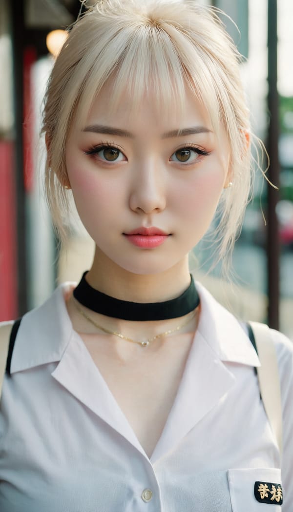 Tags: 21872187, SDXL
{"3": {"inputs": {"seed": 102789785829692, "steps": 32, "cfg": 7.79, "sampler_name": "dpmpp_2m", "scheduler": "karras", "denoise": 1.0, "model": ["27", 0], "positive": ["6", 0], "negative": ["7", 0], "latent_image": ["5", 0]}, "class_type": "KSampler"}, "4": {"inputs": {"ckpt_name": "juggernautxl.safetensors"}, "class_type": "CheckpointLoaderSimple"}, "5": {"inputs": {"width": 768, "height": 1344, "batch_size": 1}, "class_type": "EmptyLatentImage"}, "6": {"inputs": {"text": "28 year old girl, (japanese:1.05), (chinese:1.01), (ukrainian:0.98), (beautiful eyes:0.98), (pale skin:1.12), (detailed face:0.95), (seductive facial expression:1.03), (eyelashes:0.96), (temptress:1.07), (slim:1.13), (seductive pose:1.14), (cute:0.99), (idol:1.08), (blush:1.14), (sexy lips:0.99), (in a seductive pose:1.09), (large perky breasts:0.96), (cleavage:1.03), (thigh gap:1.02), (school uniform:1.02), choker, busy street, (natural looking skin:1.02), (candid cinema:1.06), (skin fuzz:1.05), (RAW:1.01), (soft lighting:1.05), (portra:1.06), (film:1.03), (detailed skin:1.03), (textured skin:1.08)", "clip": ["27", 1]}, "class_type": "CLIPTextEncode"}, "7": {"inputs": {"text": "(open mouth:1.05), (watermark:1.10), (twisted:1.08), (low resolution:1.11), (bad hands:1.12), (distorted:1.14), (worst quality:1.07)", "clip": ["27", 1]}, "class_type": "CLIPTextEncode"}, "8": {"inputs": {"samples": ["3", 0], "vae": ["4", 2]}, "class_type": "VAEDecode"}, "25": {"inputs": {"lora_name": "nudify_xl.safetensors", "strength_model": 0.15, "strength_clip": 0.18, "model": ["4", 0], "clip": ["4", 1]}, "class_type": "LoraLoader"}, "26": {"inputs": {"lora_name": "shirtlift_SDXL_v2.safetensors", "strength_model": 0.16, "strength_clip": 0.11, "model": ["25", 0], "clip": ["25", 1]}, "class_type": "LoraLoader"}, "27": {"inputs": {"lora_name": "PerfectEyesXL.safetensors", "strength_model": 0.13, "strength_clip": 0.14, "model": ["26", 0], "clip": ["26", 1]}, "class_type": "LoraLoader"}, "30": {"inputs": {"model_name": "4x_NMKD-Superscale-SP_178000_G.pth"}, "class_type": "UpscaleModelLoader"}, "31": {"inputs": {"upscale_model": ["30", 0], "image": ["8", 0]}, "class_type": "ImageUpscaleWithModel"}, "32": {"inputs": {"upscale_method": "lanczos", "scale_by": 0.5, "image": ["31", 0]}, "class_type": "ImageScaleBy"}, "33": {"inputs": {"pixels": ["32", 0], "vae": ["4", 2]}, "class_type": "VAEEncode"}, "34": {"inputs": {"seed": 102789785829692, "steps": 32, "cfg": 7.79, "sampler_name": "dpmpp_2m", "scheduler": "karras", "denoise": 0.3, "model": ["27", 0], "positive": ["6", 0], "negative": ["7", 0], "latent_image": ["33", 0]}, "class_type": "KSampler"}, "36": {"inputs": {"samples": ["34", 0], "vae": ["4", 2]}, "class_type": "VAEDecode"}, "39": {"inputs": {"filename_prefix": "comfyapi-1733880477441", "images": ["36", 0]}, "class_type": "SaveImage"}}