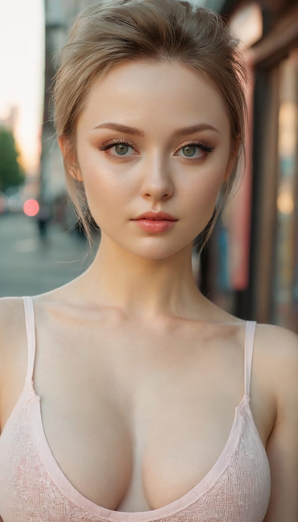 Tags: 21872187, SDXL
{"3": {"inputs": {"seed": 185119835659052, "steps": 64, "cfg": 5.21, "sampler_name": "dpmpp_2m", "scheduler": "karras", "denoise": 1.0, "model": ["27", 0], "positive": ["6", 0], "negative": ["7", 0], "latent_image": ["5", 0]}, "class_type": "KSampler"}, "4": {"inputs": {"ckpt_name": "juggernautxl.safetensors"}, "class_type": "CheckpointLoaderSimple"}, "5": {"inputs": {"width": 768, "height": 1344, "batch_size": 1}, "class_type": "EmptyLatentImage"}, "6": {"inputs": {"text": "28 year old girl, (russian:1.05), (ukrainian:0.99), (seductive pose:1.05), (blush:1.09), (pale skin:1.06), (seductive facial expression:1.02), (idol:1.00), (beautiful eyes:1.10), (cute:1.04), (sexy lips:1.03), (eyelashes:1.06), (temptress:1.03), (detailed face:1.11), (double eyelids:1.12), (slim:1.12), (in a seductive pose:1.11), (large perky breasts:1.04), (cleavage:1.02), (thigh gap:0.97), (white tanktop:1.01), busy street, (detailed skin:1.05), (film:1.00), (natural looking skin:1.04), (skin fuzz:1.08), (candid cinema:1.04), (RAW:1.02), (soft lighting:1.03), (portra:1.08), (textured skin:1.06)", "clip": ["27", 1]}, "class_type": "CLIPTextEncode"}, "7": {"inputs": {"text": "(low resolution:1.08), (distorted:1.12), (open mouth:1.11), (bad hands:1.10), (watermark:1.09), (worst quality:1.12), (twisted:1.11)", "clip": ["27", 1]}, "class_type": "CLIPTextEncode"}, "8": {"inputs": {"samples": ["3", 0], "vae": ["4", 2]}, "class_type": "VAEDecode"}, "25": {"inputs": {"lora_name": "nudify_xl.safetensors", "strength_model": 0.13, "strength_clip": 0.29, "model": ["4", 0], "clip": ["4", 1]}, "class_type": "LoraLoader"}, "26": {"inputs": {"lora_name": "shirtlift_SDXL_v2.safetensors", "strength_model": 0.05, "strength_clip": 0.11, "model": ["25", 0], "clip": ["25", 1]}, "class_type": "LoraLoader"}, "27": {"inputs": {"lora_name": "PerfectEyesXL.safetensors", "strength_model": 0.16, "strength_clip": 0.05, "model": ["26", 0], "clip": ["26", 1]}, "class_type": "LoraLoader"}, "30": {"inputs": {"model_name": "4x_NMKD-Superscale-SP_178000_G.pth"}, "class_type": "UpscaleModelLoader"}, "31": {"inputs": {"upscale_model": ["30", 0], "image": ["8", 0]}, "class_type": "ImageUpscaleWithModel"}, "32": {"inputs": {"upscale_method": "lanczos", "scale_by": 0.5, "image": ["31", 0]}, "class_type": "ImageScaleBy"}, "33": {"inputs": {"pixels": ["32", 0], "vae": ["4", 2]}, "class_type": "VAEEncode"}, "34": {"inputs": {"seed": 185119835659052, "steps": 64, "cfg": 5.21, "sampler_name": "dpmpp_2m", "scheduler": "karras", "denoise": 0.3, "model": ["27", 0], "positive": ["6", 0], "negative": ["7", 0], "latent_image": ["33", 0]}, "class_type": "KSampler"}, "36": {"inputs": {"samples": ["34", 0], "vae": ["4", 2]}, "class_type": "VAEDecode"}, "39": {"inputs": {"filename_prefix": "comfyapi-1716613420093", "images": ["36", 0]}, "class_type": "SaveImage"}}