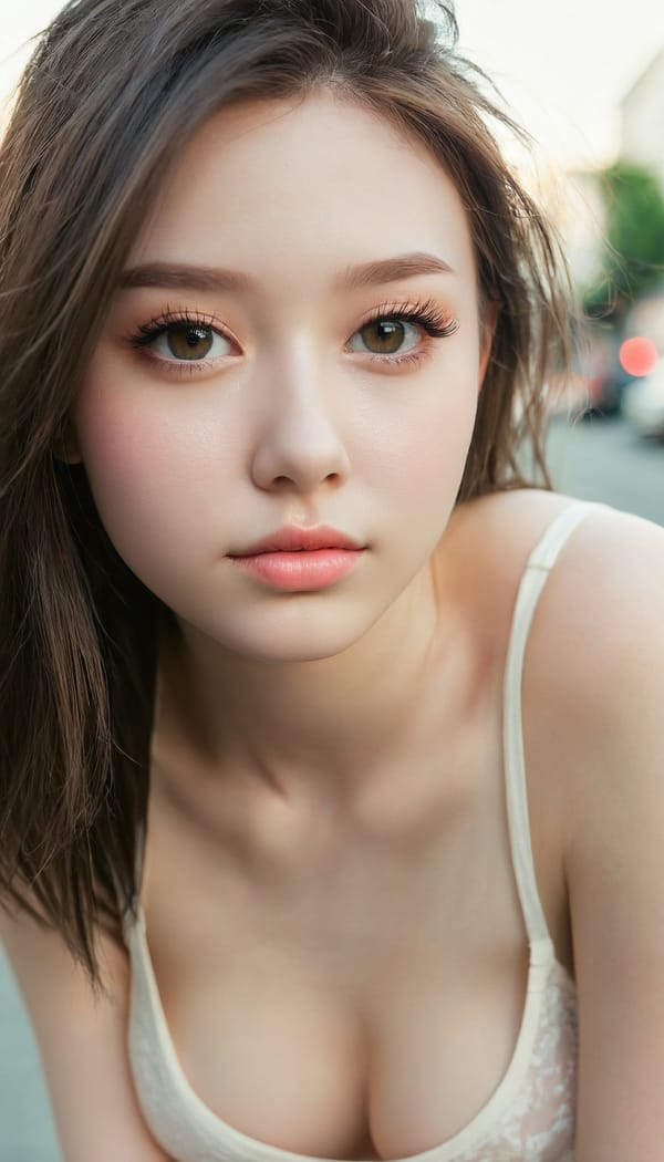 Tags: 21872187, SDXL
{"3": {"inputs": {"seed": 882686337363464, "steps": 32, "cfg": 5.23, "sampler_name": "dpmpp_2m", "scheduler": "karras", "denoise": 1.0, "model": ["27", 0], "positive": ["6", 0], "negative": ["7", 0], "latent_image": ["5", 0]}, "class_type": "KSampler"}, "4": {"inputs": {"ckpt_name": "juggernautxl.safetensors"}, "class_type": "CheckpointLoaderSimple"}, "5": {"inputs": {"width": 768, "height": 1344, "batch_size": 1}, "class_type": "EmptyLatentImage"}, "6": {"inputs": {"text": "21 year old girl, (slim:1.09), (idol:1.05), (eyelashes:1.12), (seductive facial expression:1.10), (detailed face:0.97), (temptress:0.95), (blush:1.09), (beautiful eyes:1.04), (cute:0.96), (double eyelids:0.98), (pale skin:1.04), (sexy lips:0.96), (on all fours:1.12), (spreading ass cheeks:1.13), (from behind:0.96), (backboob:0.95), (white tanktop:1.04), busy street, (candid cinema:1.05), (soft lighting:1.03), (textured skin:1.03), (natural looking skin:1.03), (RAW:1.05), (skin fuzz:1.00), (film:1.01), (detailed skin:1.06), (portra:1.07)", "clip": ["27", 1]}, "class_type": "CLIPTextEncode"}, "7": {"inputs": {"text": "(watermark:1.06), (bad hands:1.06), (low resolution:1.10), (twisted:1.09), (worst quality:1.13), (open mouth:1.09), (distorted:1.06)", "clip": ["27", 1]}, "class_type": "CLIPTextEncode"}, "8": {"inputs": {"samples": ["3", 0], "vae": ["4", 2]}, "class_type": "VAEDecode"}, "25": {"inputs": {"lora_name": "nudify_xl.safetensors", "strength_model": 0.11, "strength_clip": 0.0, "model": ["4", 0], "clip": ["4", 1]}, "class_type": "LoraLoader"}, "26": {"inputs": {"lora_name": "shirtlift_SDXL_v2.safetensors", "strength_model": 0.19, "strength_clip": 0.02, "model": ["25", 0], "clip": ["25", 1]}, "class_type": "LoraLoader"}, "27": {"inputs": {"lora_name": "PerfectEyesXL.safetensors", "strength_model": 0.16, "strength_clip": 0.14, "model": ["26", 0], "clip": ["26", 1]}, "class_type": "LoraLoader"}, "30": {"inputs": {"model_name": "4x_NMKD-Superscale-SP_178000_G.pth"}, "class_type": "UpscaleModelLoader"}, "31": {"inputs": {"upscale_model": ["30", 0], "image": ["8", 0]}, "class_type": "ImageUpscaleWithModel"}, "32": {"inputs": {"upscale_method": "lanczos", "scale_by": 0.5, "image": ["31", 0]}, "class_type": "ImageScaleBy"}, "33": {"inputs": {"pixels": ["32", 0], "vae": ["4", 2]}, "class_type": "VAEEncode"}, "34": {"inputs": {"seed": 882686337363464, "steps": 32, "cfg": 5.23, "sampler_name": "dpmpp_2m", "scheduler": "karras", "denoise": 0.3, "model": ["27", 0], "positive": ["6", 0], "negative": ["7", 0], "latent_image": ["33", 0]}, "class_type": "KSampler"}, "36": {"inputs": {"samples": ["34", 0], "vae": ["4", 2]}, "class_type": "VAEDecode"}, "39": {"inputs": {"filename_prefix": "comfyapi-1714640609814", "images": ["36", 0]}, "class_type": "SaveImage"}}