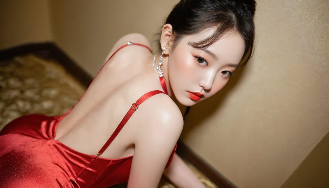 Tags: 21872187, SDXL
{"3": {"inputs": {"seed": 470585636996275, "steps": 32, "cfg": 5.7, "sampler_name": "dpmpp_2m", "scheduler": "karras", "denoise": 1.0, "model": ["27", 0], "positive": ["6", 0], "negative": ["7", 0], "latent_image": ["5", 0]}, "class_type": "KSampler"}, "4": {"inputs": {"ckpt_name": "leosamsHelloworldSDXL_helloworldSDXL32DPO.safetensors"}, "class_type": "CheckpointLoaderSimple"}, "5": {"inputs": {"width": 1344, "height": 768, "batch_size": 1}, "class_type": "EmptyLatentImage"}, "6": {"inputs": {"text": "25 year old girl, (ukrainian:0.98), (korean:1.12), (cute:1.06), (pale skin:1.02), (double eyelids:1.09), (idol:0.96), (seductive pose:1.05), (seductive facial expression:1.05), (sexy lips:1.12), (blush:1.13), (temptress:1.12), (slim:1.01), (eyelashes:1.06), (detailed face:1.05), (on all fours:0.95), (spreading ass cheeks:0.96), (from behind:0.97), (backboob:0.95), (wearing a low-cut red dress:0.98) at a ballroom, (film:1.04), (soft lighting:1.01), (portra:1.06), (skin fuzz:1.05), (textured skin:1.08), (RAW:1.05), (candid cinema:1.05), (natural looking skin:1.09), (detailed skin:1.02)", "clip": ["27", 1]}, "class_type": "CLIPTextEncode"}, "7": {"inputs": {"text": "(worst quality:1.11), (distorted:1.06), (watermark:1.08), (bad hands:1.14), (twisted:1.09), (open mouth:1.13), (low resolution:1.05)", "clip": ["27", 1]}, "class_type": "CLIPTextEncode"}, "8": {"inputs": {"samples": ["3", 0], "vae": ["4", 2]}, "class_type": "VAEDecode"}, "25": {"inputs": {"lora_name": "nudify_xl.safetensors", "strength_model": 0.31, "strength_clip": 0.3, "model": ["4", 0], "clip": ["4", 1]}, "class_type": "LoraLoader"}, "26": {"inputs": {"lora_name": "shirtlift_SDXL_v2.safetensors", "strength_model": 0.04, "strength_clip": 0.14, "model": ["25", 0], "clip": ["25", 1]}, "class_type": "LoraLoader"}, "27": {"inputs": {"lora_name": "PerfectEyesXL.safetensors", "strength_model": 0.18, "strength_clip": 0.0, "model": ["26", 0], "clip": ["26", 1]}, "class_type": "LoraLoader"}, "30": {"inputs": {"model_name": "4x_NMKD-Superscale-SP_178000_G.pth"}, "class_type": "UpscaleModelLoader"}, "31": {"inputs": {"upscale_model": ["30", 0], "image": ["8", 0]}, "class_type": "ImageUpscaleWithModel"}, "32": {"inputs": {"upscale_method": "lanczos", "scale_by": 0.5, "image": ["31", 0]}, "class_type": "ImageScaleBy"}, "33": {"inputs": {"pixels": ["32", 0], "vae": ["4", 2]}, "class_type": "VAEEncode"}, "34": {"inputs": {"seed": 470585636996275, "steps": 32, "cfg": 5.7, "sampler_name": "dpmpp_2m", "scheduler": "karras", "denoise": 0.3, "model": ["27", 0], "positive": ["6", 0], "negative": ["7", 0], "latent_image": ["33", 0]}, "class_type": "KSampler"}, "36": {"inputs": {"samples": ["34", 0], "vae": ["4", 2]}, "class_type": "VAEDecode"}, "39": {"inputs": {"filename_prefix": "comfyapi-1708235599075", "images": ["36", 0]}, "class_type": "SaveImage"}}