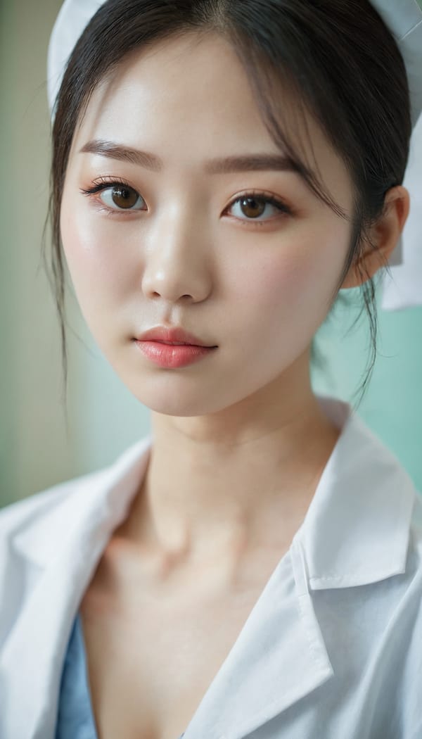 Tags: 21872187, SDXL
{"3": {"inputs": {"seed": 700868114103464, "steps": 32, "cfg": 5.91, "sampler_name": "dpmpp_2m", "scheduler": "karras", "denoise": 1.0, "model": ["27", 0], "positive": ["6", 0], "negative": ["7", 0], "latent_image": ["5", 0]}, "class_type": "KSampler"}, "4": {"inputs": {"ckpt_name": "juggernautxl.safetensors"}, "class_type": "CheckpointLoaderSimple"}, "5": {"inputs": {"width": 768, "height": 1344, "batch_size": 1}, "class_type": "EmptyLatentImage"}, "6": {"inputs": {"text": "28 year old girl, (korean:1.12), (russian:1.13), (japanese:1.12), (cute:0.99), (slim:1.04), (blush:1.03), (seductive facial expression:1.04), (double eyelids:1.08), (pale skin:1.12), (idol:0.96), (beautiful eyes:0.97), (eyelashes:1.06), (sexy lips:1.13), (temptress:0.95), (detailed face:0.96), (seductive pose:1.03), (on all fours:1.13), (spreading ass cheeks:1.06), (from behind:0.98), (backboob:1.10), (nurse in uniform:1.04) working in a hospital ward, (skin fuzz:1.01), (detailed skin:1.02), (RAW:1.06), (natural looking skin:1.04), (textured skin:1.00), (film:1.08), (soft lighting:1.00), (candid cinema:1.04), (portra:1.00)", "clip": ["27", 1]}, "class_type": "CLIPTextEncode"}, "7": {"inputs": {"text": "(distorted:1.13), (bad hands:1.11), (twisted:1.14), (low resolution:1.05), (open mouth:1.14), (worst quality:1.06), (watermark:1.13)", "clip": ["27", 1]}, "class_type": "CLIPTextEncode"}, "8": {"inputs": {"samples": ["3", 0], "vae": ["4", 2]}, "class_type": "VAEDecode"}, "25": {"inputs": {"lora_name": "nudify_xl.safetensors", "strength_model": 0.15, "strength_clip": 0.19, "model": ["4", 0], "clip": ["4", 1]}, "class_type": "LoraLoader"}, "26": {"inputs": {"lora_name": "shirtlift_SDXL_v2.safetensors", "strength_model": 0.08, "strength_clip": 0.0, "model": ["25", 0], "clip": ["25", 1]}, "class_type": "LoraLoader"}, "27": {"inputs": {"lora_name": "PerfectEyesXL.safetensors", "strength_model": 0.0, "strength_clip": 0.18, "model": ["26", 0], "clip": ["26", 1]}, "class_type": "LoraLoader"}, "30": {"inputs": {"model_name": "4x_NMKD-Superscale-SP_178000_G.pth"}, "class_type": "UpscaleModelLoader"}, "31": {"inputs": {"upscale_model": ["30", 0], "image": ["8", 0]}, "class_type": "ImageUpscaleWithModel"}, "32": {"inputs": {"upscale_method": "lanczos", "scale_by": 0.5, "image": ["31", 0]}, "class_type": "ImageScaleBy"}, "33": {"inputs": {"pixels": ["32", 0], "vae": ["4", 2]}, "class_type": "VAEEncode"}, "34": {"inputs": {"seed": 700868114103464, "steps": 32, "cfg": 5.91, "sampler_name": "dpmpp_2m", "scheduler": "karras", "denoise": 0.3, "model": ["27", 0], "positive": ["6", 0], "negative": ["7", 0], "latent_image": ["33", 0]}, "class_type": "KSampler"}, "36": {"inputs": {"samples": ["34", 0], "vae": ["4", 2]}, "class_type": "VAEDecode"}, "39": {"inputs": {"filename_prefix": "comfyapi-1718313115518", "images": ["36", 0]}, "class_type": "SaveImage"}}