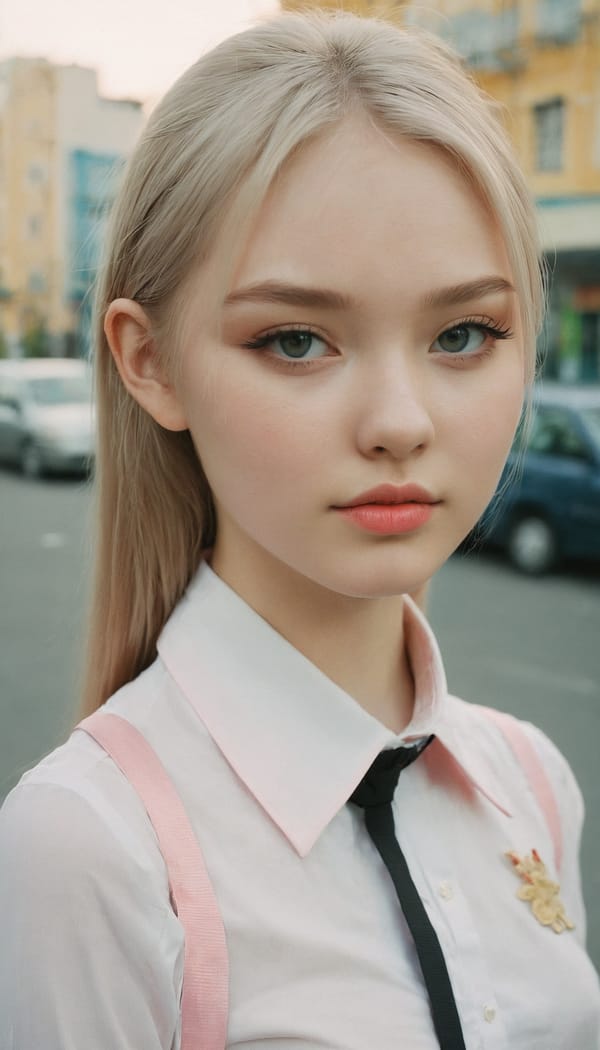 Tags: 21872187, SDXL
{"3": {"inputs": {"seed": 821601705621625, "steps": 32, "cfg": 5.01, "sampler_name": "dpmpp_2m", "scheduler": "karras", "denoise": 1.0, "model": ["27", 0], "positive": ["6", 0], "negative": ["7", 0], "latent_image": ["5", 0]}, "class_type": "KSampler"}, "4": {"inputs": {"ckpt_name": "juggernautxl.safetensors"}, "class_type": "CheckpointLoaderSimple"}, "5": {"inputs": {"width": 768, "height": 1344, "batch_size": 1}, "class_type": "EmptyLatentImage"}, "6": {"inputs": {"text": "19 year old girl, (russian:1.06), (slim:1.13), (idol:0.96), (seductive pose:1.11), (blush:1.10), (temptress:0.96), (detailed face:1.06), (pale skin:1.01), (sexy lips:1.09), (beautiful eyes:1.01), (seductive facial expression:1.07), (cute:1.06), (eyelashes:1.04), (double eyelids:1.00), (perky ass:0.99), (exposed ass:1.14), (looking back:1.07), (sexy ass:0.97), (thigh gap:0.96), (school uniform:0.99), choker, busy street, (film:1.07), (textured skin:1.06), (candid cinema:1.03), (natural looking skin:1.05), (portra:1.07), (detailed skin:1.08), (soft lighting:1.05), (RAW:1.00), (skin fuzz:1.04)", "clip": ["27", 1]}, "class_type": "CLIPTextEncode"}, "7": {"inputs": {"text": "(bad hands:1.13), (twisted:1.08), (worst quality:1.13), (distorted:1.05), (open mouth:1.05), (low resolution:1.09), (watermark:1.14)", "clip": ["27", 1]}, "class_type": "CLIPTextEncode"}, "8": {"inputs": {"samples": ["3", 0], "vae": ["4", 2]}, "class_type": "VAEDecode"}, "25": {"inputs": {"lora_name": "nudify_xl.safetensors", "strength_model": 0.38, "strength_clip": 0.16, "model": ["4", 0], "clip": ["4", 1]}, "class_type": "LoraLoader"}, "26": {"inputs": {"lora_name": "shirtlift_SDXL_v2.safetensors", "strength_model": 0.0, "strength_clip": 0.06, "model": ["25", 0], "clip": ["25", 1]}, "class_type": "LoraLoader"}, "27": {"inputs": {"lora_name": "PerfectEyesXL.safetensors", "strength_model": 0.01, "strength_clip": 0.1, "model": ["26", 0], "clip": ["26", 1]}, "class_type": "LoraLoader"}, "30": {"inputs": {"model_name": "4x_NMKD-Superscale-SP_178000_G.pth"}, "class_type": "UpscaleModelLoader"}, "31": {"inputs": {"upscale_model": ["30", 0], "image": ["8", 0]}, "class_type": "ImageUpscaleWithModel"}, "32": {"inputs": {"upscale_method": "lanczos", "scale_by": 0.5, "image": ["31", 0]}, "class_type": "ImageScaleBy"}, "33": {"inputs": {"pixels": ["32", 0], "vae": ["4", 2]}, "class_type": "VAEEncode"}, "34": {"inputs": {"seed": 821601705621625, "steps": 32, "cfg": 5.01, "sampler_name": "dpmpp_2m", "scheduler": "karras", "denoise": 0.3, "model": ["27", 0], "positive": ["6", 0], "negative": ["7", 0], "latent_image": ["33", 0]}, "class_type": "KSampler"}, "36": {"inputs": {"samples": ["34", 0], "vae": ["4", 2]}, "class_type": "VAEDecode"}, "39": {"inputs": {"filename_prefix": "comfyapi-1735172449824", "images": ["36", 0]}, "class_type": "SaveImage"}}