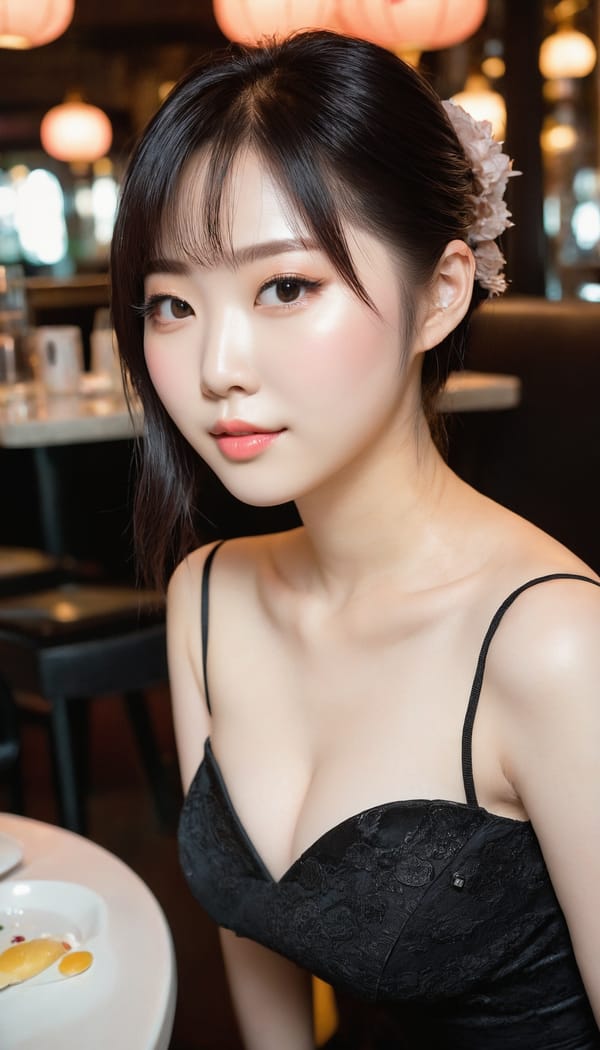 Tags: 21872187, SDXL
{"3": {"inputs": {"seed": 898485995643841, "steps": 64, "cfg": 6.16, "sampler_name": "dpmpp_2m", "scheduler": "karras", "denoise": 1.0, "model": ["27", 0], "positive": ["6", 0], "negative": ["7", 0], "latent_image": ["5", 0]}, "class_type": "KSampler"}, "4": {"inputs": {"ckpt_name": "juggernautxl.safetensors"}, "class_type": "CheckpointLoaderSimple"}, "5": {"inputs": {"width": 768, "height": 1344, "batch_size": 1}, "class_type": "EmptyLatentImage"}, "6": {"inputs": {"text": "27 year old girl, (chinese:1.04), (korean:1.01), (blush:1.12), (idol:1.07), (pale skin:0.96), (seductive pose:1.09), (detailed face:1.11), (seductive facial expression:0.95), (sexy lips:1.02), (cute:1.07), (temptress:1.11), (eyelashes:1.03), (slim:1.09), (beautiful eyes:1.02), (double eyelids:1.08), (on all fours:1.04), (spreading ass cheeks:1.02), (from behind:1.13), (backboob:0.99), (wearing a little black dress:1.08) at a fine dining restaurant, (candid cinema:1.02), (portra:1.03), (RAW:1.07), (soft lighting:1.04), (detailed skin:1.03), (skin fuzz:1.08), (textured skin:1.06), (natural looking skin:1.09), (film:1.05)", "clip": ["27", 1]}, "class_type": "CLIPTextEncode"}, "7": {"inputs": {"text": "(distorted:1.10), (watermark:1.05), (twisted:1.09), (low resolution:1.13), (open mouth:1.05), (worst quality:1.09), (bad hands:1.12)", "clip": ["27", 1]}, "class_type": "CLIPTextEncode"}, "8": {"inputs": {"samples": ["3", 0], "vae": ["4", 2]}, "class_type": "VAEDecode"}, "25": {"inputs": {"lora_name": "nudify_xl.safetensors", "strength_model": 0.01, "strength_clip": 0.39, "model": ["4", 0], "clip": ["4", 1]}, "class_type": "LoraLoader"}, "26": {"inputs": {"lora_name": "shirtlift_SDXL_v2.safetensors", "strength_model": 0.13, "strength_clip": 0.19, "model": ["25", 0], "clip": ["25", 1]}, "class_type": "LoraLoader"}, "27": {"inputs": {"lora_name": "PerfectEyesXL.safetensors", "strength_model": 0.03, "strength_clip": 0.11, "model": ["26", 0], "clip": ["26", 1]}, "class_type": "LoraLoader"}, "30": {"inputs": {"model_name": "4x_NMKD-Superscale-SP_178000_G.pth"}, "class_type": "UpscaleModelLoader"}, "31": {"inputs": {"upscale_model": ["30", 0], "image": ["8", 0]}, "class_type": "ImageUpscaleWithModel"}, "32": {"inputs": {"upscale_method": "lanczos", "scale_by": 0.5, "image": ["31", 0]}, "class_type": "ImageScaleBy"}, "33": {"inputs": {"pixels": ["32", 0], "vae": ["4", 2]}, "class_type": "VAEEncode"}, "34": {"inputs": {"seed": 898485995643841, "steps": 64, "cfg": 6.16, "sampler_name": "dpmpp_2m", "scheduler": "karras", "denoise": 0.3, "model": ["27", 0], "positive": ["6", 0], "negative": ["7", 0], "latent_image": ["33", 0]}, "class_type": "KSampler"}, "36": {"inputs": {"samples": ["34", 0], "vae": ["4", 2]}, "class_type": "VAEDecode"}, "39": {"inputs": {"filename_prefix": "comfyapi-1714352797308", "images": ["36", 0]}, "class_type": "SaveImage"}}