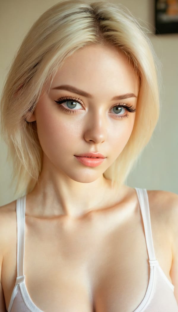 Tags: 21872187, SDXL
{"3": {"inputs": {"seed": 212729144355219, "steps": 32, "cfg": 6.66, "sampler_name": "dpmpp_2m", "scheduler": "karras", "denoise": 1.0, "model": ["27", 0], "positive": ["6", 0], "negative": ["7", 0], "latent_image": ["5", 0]}, "class_type": "KSampler"}, "4": {"inputs": {"ckpt_name": "juggernautxl.safetensors"}, "class_type": "CheckpointLoaderSimple"}, "5": {"inputs": {"width": 768, "height": 1344, "batch_size": 1}, "class_type": "EmptyLatentImage"}, "6": {"inputs": {"text": "28 year old girl, (eyelashes:1.08), (cute:1.12), (seductive pose:1.03), (beautiful eyes:1.01), (seductive facial expression:0.97), (temptress:1.00), (double eyelids:1.09), (pale skin:1.09), (slim:1.03), (detailed face:1.02), (sexy lips:1.14), (blush:1.06), (in a seductive pose:0.98), (large perky breasts:1.02), (cleavage:1.02), (thigh gap:0.99), (white tanktop:1.13), busy street, (film:1.03), (skin fuzz:1.06), (natural looking skin:1.07), (RAW:1.09), (detailed skin:1.00), (portra:1.06), (textured skin:1.05), (candid cinema:1.07), (soft lighting:1.08)", "clip": ["27", 1]}, "class_type": "CLIPTextEncode"}, "7": {"inputs": {"text": "(distorted:1.09), (twisted:1.07), (worst quality:1.12), (watermark:1.13), (bad hands:1.12), (low resolution:1.07), (open mouth:1.07)", "clip": ["27", 1]}, "class_type": "CLIPTextEncode"}, "8": {"inputs": {"samples": ["3", 0], "vae": ["4", 2]}, "class_type": "VAEDecode"}, "25": {"inputs": {"lora_name": "nudify_xl.safetensors", "strength_model": 0.32, "strength_clip": 0.25, "model": ["4", 0], "clip": ["4", 1]}, "class_type": "LoraLoader"}, "26": {"inputs": {"lora_name": "shirtlift_SDXL_v2.safetensors", "strength_model": 0.03, "strength_clip": 0.19, "model": ["25", 0], "clip": ["25", 1]}, "class_type": "LoraLoader"}, "27": {"inputs": {"lora_name": "PerfectEyesXL.safetensors", "strength_model": 0.15, "strength_clip": 0.1, "model": ["26", 0], "clip": ["26", 1]}, "class_type": "LoraLoader"}, "30": {"inputs": {"model_name": "4x_NMKD-Superscale-SP_178000_G.pth"}, "class_type": "UpscaleModelLoader"}, "31": {"inputs": {"upscale_model": ["30", 0], "image": ["8", 0]}, "class_type": "ImageUpscaleWithModel"}, "32": {"inputs": {"upscale_method": "lanczos", "scale_by": 0.5, "image": ["31", 0]}, "class_type": "ImageScaleBy"}, "33": {"inputs": {"pixels": ["32", 0], "vae": ["4", 2]}, "class_type": "VAEEncode"}, "34": {"inputs": {"seed": 212729144355219, "steps": 32, "cfg": 6.66, "sampler_name": "dpmpp_2m", "scheduler": "karras", "denoise": 0.3, "model": ["27", 0], "positive": ["6", 0], "negative": ["7", 0], "latent_image": ["33", 0]}, "class_type": "KSampler"}, "36": {"inputs": {"samples": ["34", 0], "vae": ["4", 2]}, "class_type": "VAEDecode"}, "39": {"inputs": {"filename_prefix": "comfyapi-1734458914489", "images": ["36", 0]}, "class_type": "SaveImage"}}