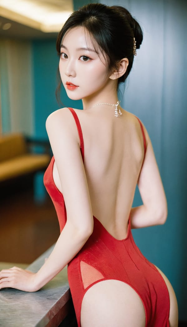 Tags: 21872187, SDXL
{"3": {"inputs": {"seed": 549642392994623, "steps": 32, "cfg": 7.83, "sampler_name": "dpmpp_2m", "scheduler": "karras", "denoise": 1.0, "model": ["27", 0], "positive": ["6", 0], "negative": ["7", 0], "latent_image": ["5", 0]}, "class_type": "KSampler"}, "4": {"inputs": {"ckpt_name": "leosamsHelloworldSDXL_helloworldSDXL32DPO.safetensors"}, "class_type": "CheckpointLoaderSimple"}, "5": {"inputs": {"width": 768, "height": 1344, "batch_size": 1}, "class_type": "EmptyLatentImage"}, "6": {"inputs": {"text": "22 year old girl, (chinese:1.00), (seductive pose:1.07), (seductive facial expression:1.14), (temptress:0.99), (idol:1.01), (slim:1.02), (double eyelids:1.12), (blush:1.01), (beautiful eyes:1.13), (cute:1.08), (pale skin:0.99), (sexy lips:0.98), (perky ass:1.08), (exposed ass:1.07), (looking back:1.05), (sexy ass:1.11), (thigh gap:1.13), (wearing a low-cut red dress:0.95) at a ballroom, (film:1.03), (natural looking skin:1.00), (RAW:1.02), (soft lighting:1.09), (portra:1.00), (candid cinema:1.09), (skin fuzz:1.06), (detailed skin:1.05), (textured skin:1.04)", "clip": ["27", 1]}, "class_type": "CLIPTextEncode"}, "7": {"inputs": {"text": "(worst quality:1.07), (low resolution:1.08), (open mouth:1.07), (twisted:1.10), (watermark:1.08), (distorted:1.08), (bad hands:1.11)", "clip": ["27", 1]}, "class_type": "CLIPTextEncode"}, "8": {"inputs": {"samples": ["3", 0], "vae": ["4", 2]}, "class_type": "VAEDecode"}, "25": {"inputs": {"lora_name": "nudify_xl.safetensors", "strength_model": 0.15, "strength_clip": 0.0, "model": ["4", 0], "clip": ["4", 1]}, "class_type": "LoraLoader"}, "26": {"inputs": {"lora_name": "shirtlift_SDXL_v2.safetensors", "strength_model": 0.17, "strength_clip": 0.16, "model": ["25", 0], "clip": ["25", 1]}, "class_type": "LoraLoader"}, "27": {"inputs": {"lora_name": "PerfectEyesXL.safetensors", "strength_model": 0.09, "strength_clip": 0.0, "model": ["26", 0], "clip": ["26", 1]}, "class_type": "LoraLoader"}, "30": {"inputs": {"model_name": "4x_NMKD-Superscale-SP_178000_G.pth"}, "class_type": "UpscaleModelLoader"}, "31": {"inputs": {"upscale_model": ["30", 0], "image": ["8", 0]}, "class_type": "ImageUpscaleWithModel"}, "32": {"inputs": {"upscale_method": "lanczos", "scale_by": 0.5, "image": ["31", 0]}, "class_type": "ImageScaleBy"}, "33": {"inputs": {"pixels": ["32", 0], "vae": ["4", 2]}, "class_type": "VAEEncode"}, "34": {"inputs": {"seed": 549642392994623, "steps": 32, "cfg": 7.83, "sampler_name": "dpmpp_2m", "scheduler": "karras", "denoise": 0.3, "model": ["27", 0], "positive": ["6", 0], "negative": ["7", 0], "latent_image": ["33", 0]}, "class_type": "KSampler"}, "36": {"inputs": {"samples": ["34", 0], "vae": ["4", 2]}, "class_type": "VAEDecode"}, "39": {"inputs": {"filename_prefix": "comfyapi-1707875432532", "images": ["36", 0]}, "class_type": "SaveImage"}}