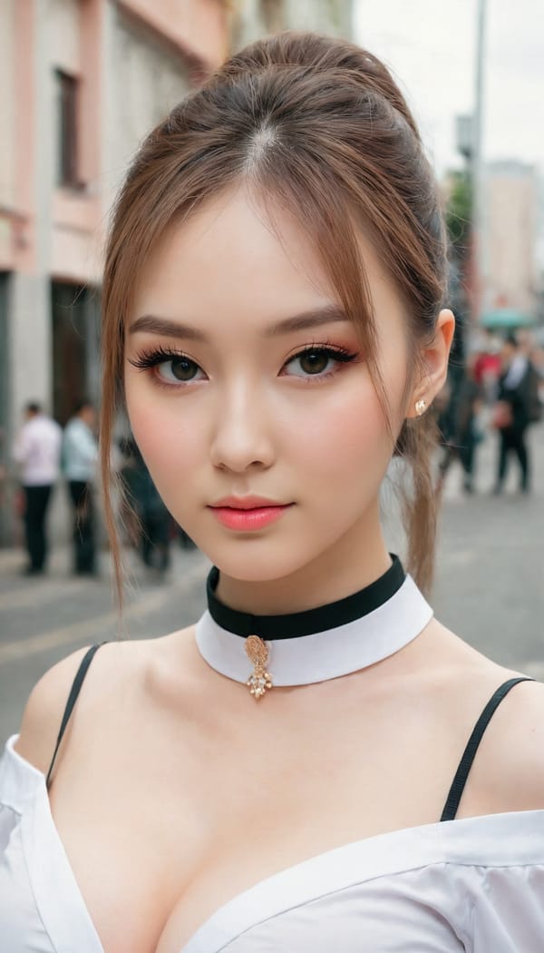 Tags: 21872187, SDXL
{"3": {"inputs": {"seed": 653130484375484, "steps": 64, "cfg": 5.43, "sampler_name": "dpmpp_2m", "scheduler": "karras", "denoise": 1.0, "model": ["27", 0], "positive": ["6", 0], "negative": ["7", 0], "latent_image": ["5", 0]}, "class_type": "KSampler"}, "4": {"inputs": {"ckpt_name": "juggernautXL_v8Rundiffusion.safetensors"}, "class_type": "CheckpointLoaderSimple"}, "5": {"inputs": {"width": 768, "height": 1344, "batch_size": 1}, "class_type": "EmptyLatentImage"}, "6": {"inputs": {"text": "27 year old girl, (ukrainian:0.98), (taiwanese:0.96), (russian:1.14), (slim:1.11), (blush:1.12), (beautiful eyes:0.97), (sexy lips:1.12), (temptress:1.02), (idol:1.01), (eyelashes:1.11), (cute:1.07), (seductive pose:1.00), (detailed face:1.02), (double eyelids:1.07), (pale skin:1.09), (seductive facial expression:1.13), (in a seductive pose:1.11), (large perky breasts:1.05), (cleavage:0.99), (thigh gap:1.09), (school uniform:0.96), choker, busy street, (detailed skin:1.01), (portra:1.00), (soft lighting:1.06), (skin fuzz:1.05), (natural looking skin:1.08), (film:1.02), (candid cinema:1.01), (RAW:1.05)", "clip": ["27", 1]}, "class_type": "CLIPTextEncode"}, "7": {"inputs": {"text": "(low resolution:1.06), (watermark:1.14), (distorted:1.14), (open mouth:1.13), (bad hands:1.11), (twisted:1.05), (worst quality:1.13)", "clip": ["27", 1]}, "class_type": "CLIPTextEncode"}, "8": {"inputs": {"samples": ["3", 0], "vae": ["4", 2]}, "class_type": "VAEDecode"}, "25": {"inputs": {"lora_name": "nudify_xl.safetensors", "strength_model": 0.17, "strength_clip": 0.16, "model": ["4", 0], "clip": ["4", 1]}, "class_type": "LoraLoader"}, "26": {"inputs": {"lora_name": "shirtlift_SDXL_v2.safetensors", "strength_model": 0.01, "strength_clip": 0.18, "model": ["25", 0], "clip": ["25", 1]}, "class_type": "LoraLoader"}, "27": {"inputs": {"lora_name": "PerfectEyesXL.safetensors", "strength_model": 0.09, "strength_clip": 0.15, "model": ["26", 0], "clip": ["26", 1]}, "class_type": "LoraLoader"}, "30": {"inputs": {"model_name": "4x_NMKD-Superscale-SP_178000_G.pth"}, "class_type": "UpscaleModelLoader"}, "31": {"inputs": {"upscale_model": ["30", 0], "image": ["8", 0]}, "class_type": "ImageUpscaleWithModel"}, "32": {"inputs": {"upscale_method": "lanczos", "scale_by": 0.5, "image": ["31", 0]}, "class_type": "ImageScaleBy"}, "33": {"inputs": {"pixels": ["32", 0], "vae": ["4", 2]}, "class_type": "VAEEncode"}, "34": {"inputs": {"seed": 653130484375484, "steps": 64, "cfg": 5.43, "sampler_name": "dpmpp_2m", "scheduler": "karras", "denoise": 0.3, "model": ["27", 0], "positive": ["6", 0], "negative": ["7", 0], "latent_image": ["33", 0]}, "class_type": "KSampler"}, "36": {"inputs": {"samples": ["34", 0], "vae": ["4", 2]}, "class_type": "VAEDecode"}, "39": {"inputs": {"filename_prefix": "comfyapi-1707927813199", "images": ["36", 0]}, "class_type": "SaveImage"}}