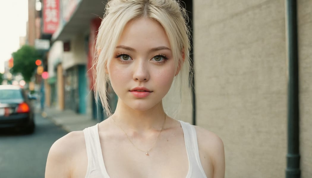 Tags: 21872187, SDXL
{"3": {"inputs": {"seed": 577709173824691, "steps": 64, "cfg": 5.35, "sampler_name": "dpmpp_2m", "scheduler": "karras", "denoise": 1.0, "model": ["27", 0], "positive": ["6", 0], "negative": ["7", 0], "latent_image": ["5", 0]}, "class_type": "KSampler"}, "4": {"inputs": {"ckpt_name": "juggernautxl.safetensors"}, "class_type": "CheckpointLoaderSimple"}, "5": {"inputs": {"width": 1344, "height": 768, "batch_size": 1}, "class_type": "EmptyLatentImage"}, "6": {"inputs": {"text": "25 year old girl, (blush:1.13), (idol:1.09), (sexy lips:1.03), (detailed face:1.07), (pale skin:0.97), (double eyelids:1.07), (eyelashes:0.95), (seductive facial expression:0.95), (temptress:0.95), (slim:0.97), (beautiful eyes:0.97), (cute:1.13), (perky ass:0.98), (exposed ass:1.10), (looking back:1.11), (sexy ass:1.07), (thigh gap:1.08), (white tanktop:0.99), busy street, (RAW:1.08), (film:1.00), (portra:1.07), (natural looking skin:1.08), (skin fuzz:1.05), (textured skin:1.07), (detailed skin:1.03), (soft lighting:1.05), (candid cinema:1.09)", "clip": ["27", 1]}, "class_type": "CLIPTextEncode"}, "7": {"inputs": {"text": "(low resolution:1.13), (distorted:1.09), (twisted:1.13), (bad hands:1.10), (worst quality:1.12), (watermark:1.12), (open mouth:1.05)", "clip": ["27", 1]}, "class_type": "CLIPTextEncode"}, "8": {"inputs": {"samples": ["3", 0], "vae": ["4", 2]}, "class_type": "VAEDecode"}, "25": {"inputs": {"lora_name": "nudify_xl.safetensors", "strength_model": 0.12, "strength_clip": 0.25, "model": ["4", 0], "clip": ["4", 1]}, "class_type": "LoraLoader"}, "26": {"inputs": {"lora_name": "shirtlift_SDXL_v2.safetensors", "strength_model": 0.11, "strength_clip": 0.09, "model": ["25", 0], "clip": ["25", 1]}, "class_type": "LoraLoader"}, "27": {"inputs": {"lora_name": "PerfectEyesXL.safetensors", "strength_model": 0.17, "strength_clip": 0.18, "model": ["26", 0], "clip": ["26", 1]}, "class_type": "LoraLoader"}, "30": {"inputs": {"model_name": "4x_NMKD-Superscale-SP_178000_G.pth"}, "class_type": "UpscaleModelLoader"}, "31": {"inputs": {"upscale_model": ["30", 0], "image": ["8", 0]}, "class_type": "ImageUpscaleWithModel"}, "32": {"inputs": {"upscale_method": "lanczos", "scale_by": 0.5, "image": ["31", 0]}, "class_type": "ImageScaleBy"}, "33": {"inputs": {"pixels": ["32", 0], "vae": ["4", 2]}, "class_type": "VAEEncode"}, "34": {"inputs": {"seed": 577709173824691, "steps": 64, "cfg": 5.35, "sampler_name": "dpmpp_2m", "scheduler": "karras", "denoise": 0.3, "model": ["27", 0], "positive": ["6", 0], "negative": ["7", 0], "latent_image": ["33", 0]}, "class_type": "KSampler"}, "36": {"inputs": {"samples": ["34", 0], "vae": ["4", 2]}, "class_type": "VAEDecode"}, "39": {"inputs": {"filename_prefix": "comfyapi-1732626562110", "images": ["36", 0]}, "class_type": "SaveImage"}}