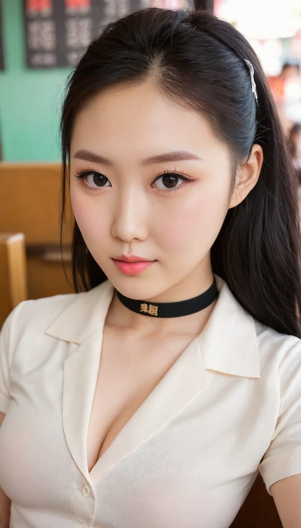 Tags: 21872187, SDXL
{"3": {"inputs": {"seed": 860697690296919, "steps": 32, "cfg": 5.14, "sampler_name": "dpmpp_2m", "scheduler": "karras", "denoise": 1.0, "model": ["27", 0], "positive": ["6", 0], "negative": ["7", 0], "latent_image": ["5", 0]}, "class_type": "KSampler"}, "4": {"inputs": {"ckpt_name": "juggernautXL_v8Rundiffusion.safetensors"}, "class_type": "CheckpointLoaderSimple"}, "5": {"inputs": {"width": 768, "height": 1344, "batch_size": 1}, "class_type": "EmptyLatentImage"}, "6": {"inputs": {"text": "28 year old girl, (taiwanese:1.08), (seductive facial expression:1.08), (cute:1.14), (beautiful eyes:1.03), (blush:1.14), (pale skin:1.13), (temptress:0.99), (sexy lips:0.99), (eyelashes:0.98), (detailed face:1.10), (double eyelids:1.02), (idol:0.95), (seductive pose:1.09), (in a seductive pose:0.97), (large perky breasts:1.12), (cleavage:1.04), (thigh gap:1.03), (school uniform:1.11), choker, busy street, (candid cinema:1.08), (skin fuzz:1.05), (detailed skin:1.02), (natural looking skin:1.02), (soft lighting:1.07), (film:1.06), (portra:1.09), (RAW:1.02), (textured skin:1.08)", "clip": ["27", 1]}, "class_type": "CLIPTextEncode"}, "7": {"inputs": {"text": "(bad hands:1.14), (distorted:1.12), (worst quality:1.14), (low resolution:1.10), (twisted:1.11), (watermark:1.13), (open mouth:1.13)", "clip": ["27", 1]}, "class_type": "CLIPTextEncode"}, "8": {"inputs": {"samples": ["3", 0], "vae": ["4", 2]}, "class_type": "VAEDecode"}, "25": {"inputs": {"lora_name": "nudify_xl.safetensors", "strength_model": 0.33, "strength_clip": 0.29, "model": ["4", 0], "clip": ["4", 1]}, "class_type": "LoraLoader"}, "26": {"inputs": {"lora_name": "shirtlift_SDXL_v2.safetensors", "strength_model": 0.19, "strength_clip": 0.04, "model": ["25", 0], "clip": ["25", 1]}, "class_type": "LoraLoader"}, "27": {"inputs": {"lora_name": "PerfectEyesXL.safetensors", "strength_model": 0.02, "strength_clip": 0.15, "model": ["26", 0], "clip": ["26", 1]}, "class_type": "LoraLoader"}, "30": {"inputs": {"model_name": "4x_NMKD-Superscale-SP_178000_G.pth"}, "class_type": "UpscaleModelLoader"}, "31": {"inputs": {"upscale_model": ["30", 0], "image": ["8", 0]}, "class_type": "ImageUpscaleWithModel"}, "32": {"inputs": {"upscale_method": "lanczos", "scale_by": 0.5, "image": ["31", 0]}, "class_type": "ImageScaleBy"}, "33": {"inputs": {"pixels": ["32", 0], "vae": ["4", 2]}, "class_type": "VAEEncode"}, "34": {"inputs": {"seed": 860697690296919, "steps": 32, "cfg": 5.14, "sampler_name": "dpmpp_2m", "scheduler": "karras", "denoise": 0.3, "model": ["27", 0], "positive": ["6", 0], "negative": ["7", 0], "latent_image": ["33", 0]}, "class_type": "KSampler"}, "36": {"inputs": {"samples": ["34", 0], "vae": ["4", 2]}, "class_type": "VAEDecode"}, "39": {"inputs": {"filename_prefix": "comfyapi-1708190606123", "images": ["36", 0]}, "class_type": "SaveImage"}}