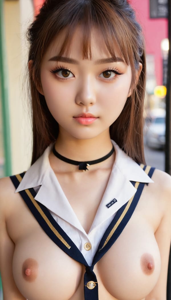 Tags: 21872187, SDXL
{"3": {"inputs": {"seed": 390338637521433, "steps": 32, "cfg": 6.88, "sampler_name": "dpmpp_2m", "scheduler": "karras", "denoise": 1.0, "model": ["27", 0], "positive": ["6", 0], "negative": ["7", 0], "latent_image": ["5", 0]}, "class_type": "KSampler"}, "4": {"inputs": {"ckpt_name": "juggernautxl.safetensors"}, "class_type": "CheckpointLoaderSimple"}, "5": {"inputs": {"width": 768, "height": 1344, "batch_size": 1}, "class_type": "EmptyLatentImage"}, "6": {"inputs": {"text": "23 year old girl, (seductive facial expression:0.95), (slim:1.04), (blush:1.01), (detailed face:1.09), (cute:1.11), (beautiful eyes:1.11), (double eyelids:1.04), (seductive pose:0.95), (temptress:1.06), (eyelashes:1.10), (sexy lips:0.95), (idol:1.11), (in a seductive pose:1.06), (large perky breasts:1.09), (cleavage:1.09), (thigh gap:0.97), (school uniform:0.97), choker, busy street, (portra:1.04), (natural looking skin:1.01), (skin fuzz:1.00), (film:1.01), (soft lighting:1.09), (candid cinema:1.01), (textured skin:1.07), (RAW:1.02), (detailed skin:1.07)", "clip": ["27", 1]}, "class_type": "CLIPTextEncode"}, "7": {"inputs": {"text": "(low resolution:1.10), (worst quality:1.09), (distorted:1.06), (twisted:1.07), (open mouth:1.11), (watermark:1.08), (bad hands:1.14)", "clip": ["27", 1]}, "class_type": "CLIPTextEncode"}, "8": {"inputs": {"samples": ["3", 0], "vae": ["4", 2]}, "class_type": "VAEDecode"}, "25": {"inputs": {"lora_name": "nudify_xl.safetensors", "strength_model": 0.32, "strength_clip": 0.39, "model": ["4", 0], "clip": ["4", 1]}, "class_type": "LoraLoader"}, "26": {"inputs": {"lora_name": "shirtlift_SDXL_v2.safetensors", "strength_model": 0.12, "strength_clip": 0.17, "model": ["25", 0], "clip": ["25", 1]}, "class_type": "LoraLoader"}, "27": {"inputs": {"lora_name": "PerfectEyesXL.safetensors", "strength_model": 0.17, "strength_clip": 0.13, "model": ["26", 0], "clip": ["26", 1]}, "class_type": "LoraLoader"}, "30": {"inputs": {"model_name": "4x_NMKD-Superscale-SP_178000_G.pth"}, "class_type": "UpscaleModelLoader"}, "31": {"inputs": {"upscale_model": ["30", 0], "image": ["8", 0]}, "class_type": "ImageUpscaleWithModel"}, "32": {"inputs": {"upscale_method": "lanczos", "scale_by": 0.5, "image": ["31", 0]}, "class_type": "ImageScaleBy"}, "33": {"inputs": {"pixels": ["32", 0], "vae": ["4", 2]}, "class_type": "VAEEncode"}, "34": {"inputs": {"seed": 390338637521433, "steps": 32, "cfg": 6.88, "sampler_name": "dpmpp_2m", "scheduler": "karras", "denoise": 0.3, "model": ["27", 0], "positive": ["6", 0], "negative": ["7", 0], "latent_image": ["33", 0]}, "class_type": "KSampler"}, "36": {"inputs": {"samples": ["34", 0], "vae": ["4", 2]}, "class_type": "VAEDecode"}, "39": {"inputs": {"filename_prefix": "comfyapi-1725167984374", "images": ["36", 0]}, "class_type": "SaveImage"}}