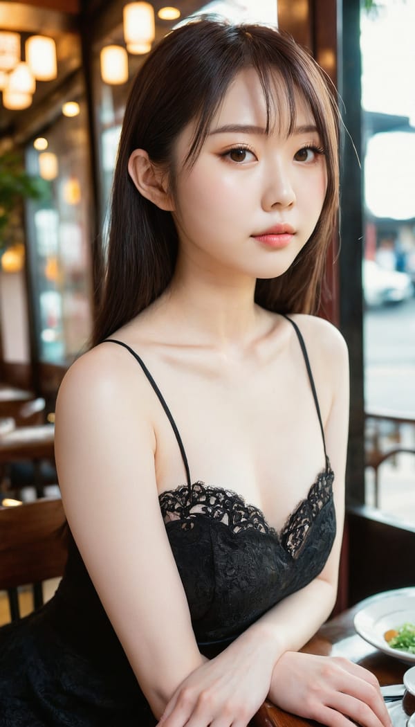 Tags: 21872187, SDXL
{"3": {"inputs": {"seed": 542483838186660, "steps": 64, "cfg": 5.31, "sampler_name": "dpmpp_2m", "scheduler": "karras", "denoise": 1.0, "model": ["27", 0], "positive": ["6", 0], "negative": ["7", 0], "latent_image": ["5", 0]}, "class_type": "KSampler"}, "4": {"inputs": {"ckpt_name": "juggernautxl.safetensors"}, "class_type": "CheckpointLoaderSimple"}, "5": {"inputs": {"width": 768, "height": 1344, "batch_size": 1}, "class_type": "EmptyLatentImage"}, "6": {"inputs": {"text": "18 year old girl, (japanese:1.14), (taiwanese:1.08), (double eyelids:0.98), (sexy lips:1.08), (idol:1.10), (seductive pose:0.96), (slim:1.06), (beautiful eyes:1.11), (temptress:1.06), (seductive facial expression:0.96), (eyelashes:1.08), (pale skin:1.14), (blush:1.10), (detailed face:1.05), (cute:0.97), (on all fours:0.95), (spreading ass cheeks:1.11), (from behind:1.04), (backboob:0.95), (wearing a little black dress:0.99) at a fine dining restaurant, (RAW:1.02), (soft lighting:1.05), (film:1.08), (portra:1.01), (candid cinema:1.01), (skin fuzz:1.00), (textured skin:1.09), (detailed skin:1.08), (natural looking skin:1.01)", "clip": ["27", 1]}, "class_type": "CLIPTextEncode"}, "7": {"inputs": {"text": "(worst quality:1.05), (bad hands:1.12), (twisted:1.14), (watermark:1.10), (open mouth:1.08), (low resolution:1.06), (distorted:1.09)", "clip": ["27", 1]}, "class_type": "CLIPTextEncode"}, "8": {"inputs": {"samples": ["3", 0], "vae": ["4", 2]}, "class_type": "VAEDecode"}, "25": {"inputs": {"lora_name": "nudify_xl.safetensors", "strength_model": 0.02, "strength_clip": 0.27, "model": ["4", 0], "clip": ["4", 1]}, "class_type": "LoraLoader"}, "26": {"inputs": {"lora_name": "shirtlift_SDXL_v2.safetensors", "strength_model": 0.18, "strength_clip": 0.12, "model": ["25", 0], "clip": ["25", 1]}, "class_type": "LoraLoader"}, "27": {"inputs": {"lora_name": "PerfectEyesXL.safetensors", "strength_model": 0.13, "strength_clip": 0.05, "model": ["26", 0], "clip": ["26", 1]}, "class_type": "LoraLoader"}, "30": {"inputs": {"model_name": "4x_NMKD-Superscale-SP_178000_G.pth"}, "class_type": "UpscaleModelLoader"}, "31": {"inputs": {"upscale_model": ["30", 0], "image": ["8", 0]}, "class_type": "ImageUpscaleWithModel"}, "32": {"inputs": {"upscale_method": "lanczos", "scale_by": 0.5, "image": ["31", 0]}, "class_type": "ImageScaleBy"}, "33": {"inputs": {"pixels": ["32", 0], "vae": ["4", 2]}, "class_type": "VAEEncode"}, "34": {"inputs": {"seed": 542483838186660, "steps": 64, "cfg": 5.31, "sampler_name": "dpmpp_2m", "scheduler": "karras", "denoise": 0.3, "model": ["27", 0], "positive": ["6", 0], "negative": ["7", 0], "latent_image": ["33", 0]}, "class_type": "KSampler"}, "36": {"inputs": {"samples": ["34", 0], "vae": ["4", 2]}, "class_type": "VAEDecode"}, "39": {"inputs": {"filename_prefix": "comfyapi-1716005697340", "images": ["36", 0]}, "class_type": "SaveImage"}}