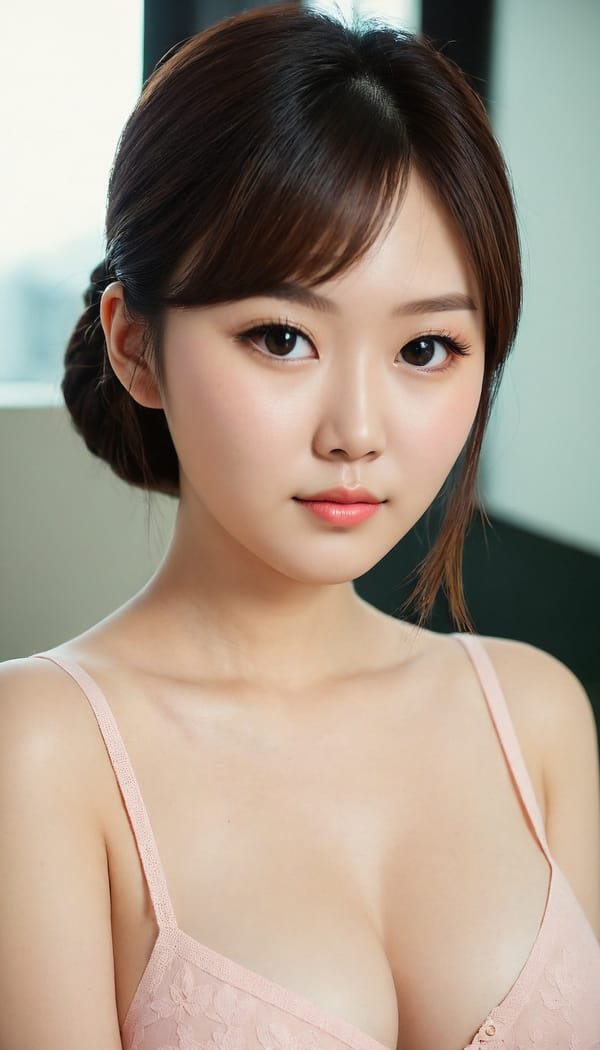 Tags: 21872187, SDXL
{"3": {"inputs": {"seed": 121345393162519, "steps": 32, "cfg": 6.87, "sampler_name": "dpmpp_2m", "scheduler": "karras", "denoise": 1.0, "model": ["27", 0], "positive": ["6", 0], "negative": ["7", 0], "latent_image": ["5", 0]}, "class_type": "KSampler"}, "4": {"inputs": {"ckpt_name": "juggernautXL_v8Rundiffusion.safetensors"}, "class_type": "CheckpointLoaderSimple"}, "5": {"inputs": {"width": 768, "height": 1344, "batch_size": 1}, "class_type": "EmptyLatentImage"}, "6": {"inputs": {"text": "25 year old girl, (chinese:1.06), (detailed face:1.14), (slim:0.98), (double eyelids:1.06), (sexy lips:1.10), (idol:0.99), (eyelashes:1.12), (cute:1.01), (temptress:1.04), (pale skin:1.10), (blush:0.95), (seductive pose:1.10), (seductive facial expression:1.02), (beautiful eyes:1.02), (in a seductive pose:1.03), (large perky breasts:0.96), (cleavage:1.05), (thigh gap:1.03), (an office lady:1.13), (candid cinema:1.05), (textured skin:1.07), (skin fuzz:1.07), (detailed skin:1.06), (portra:1.09), (film:1.09), (natural looking skin:1.02), (RAW:1.00), (soft lighting:1.06)", "clip": ["27", 1]}, "class_type": "CLIPTextEncode"}, "7": {"inputs": {"text": "(bad hands:1.10), (worst quality:1.08), (low resolution:1.07), (distorted:1.09), (open mouth:1.06), (twisted:1.11), (watermark:1.13)", "clip": ["27", 1]}, "class_type": "CLIPTextEncode"}, "8": {"inputs": {"samples": ["3", 0], "vae": ["4", 2]}, "class_type": "VAEDecode"}, "25": {"inputs": {"lora_name": "nudify_xl.safetensors", "strength_model": 0.32, "strength_clip": 0.03, "model": ["4", 0], "clip": ["4", 1]}, "class_type": "LoraLoader"}, "26": {"inputs": {"lora_name": "shirtlift_SDXL_v2.safetensors", "strength_model": 0.0, "strength_clip": 0.09, "model": ["25", 0], "clip": ["25", 1]}, "class_type": "LoraLoader"}, "27": {"inputs": {"lora_name": "PerfectEyesXL.safetensors", "strength_model": 0.02, "strength_clip": 0.1, "model": ["26", 0], "clip": ["26", 1]}, "class_type": "LoraLoader"}, "30": {"inputs": {"model_name": "4x_NMKD-Superscale-SP_178000_G.pth"}, "class_type": "UpscaleModelLoader"}, "31": {"inputs": {"upscale_model": ["30", 0], "image": ["8", 0]}, "class_type": "ImageUpscaleWithModel"}, "32": {"inputs": {"upscale_method": "lanczos", "scale_by": 0.5, "image": ["31", 0]}, "class_type": "ImageScaleBy"}, "33": {"inputs": {"pixels": ["32", 0], "vae": ["4", 2]}, "class_type": "VAEEncode"}, "34": {"inputs": {"seed": 121345393162519, "steps": 32, "cfg": 6.87, "sampler_name": "dpmpp_2m", "scheduler": "karras", "denoise": 0.3, "model": ["27", 0], "positive": ["6", 0], "negative": ["7", 0], "latent_image": ["33", 0]}, "class_type": "KSampler"}, "36": {"inputs": {"samples": ["34", 0], "vae": ["4", 2]}, "class_type": "VAEDecode"}, "39": {"inputs": {"filename_prefix": "comfyapi-1707513821308", "images": ["36", 0]}, "class_type": "SaveImage"}}