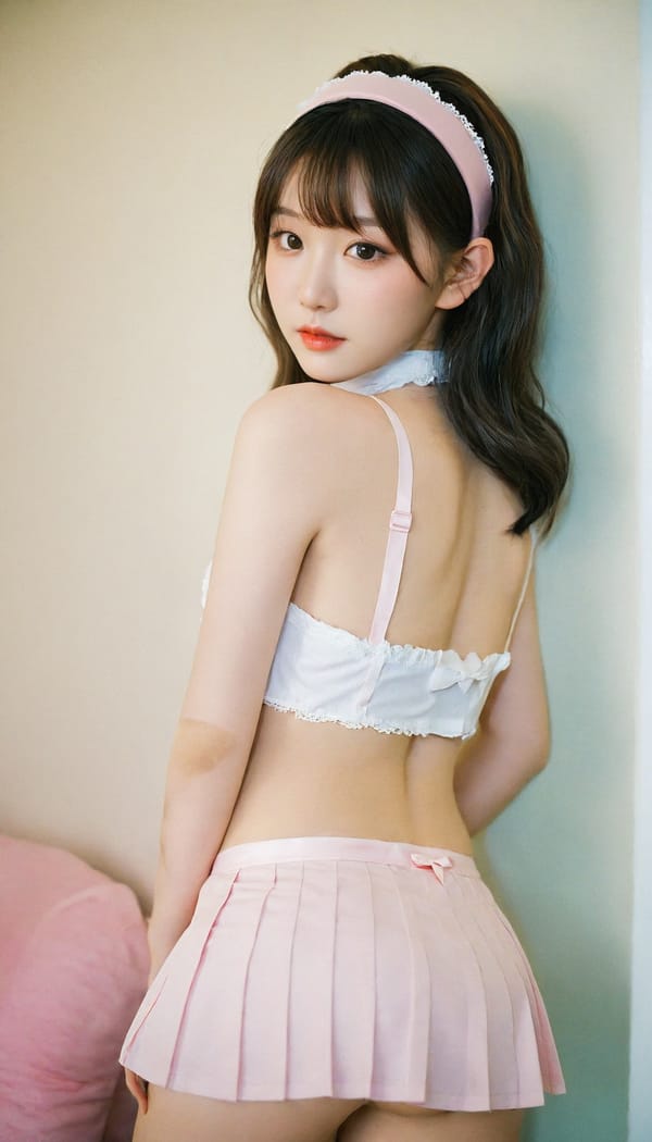 Tags: 21872187, SDXL
{"3": {"inputs": {"seed": 755124961766729, "steps": 32, "cfg": 5.17, "sampler_name": "dpmpp_2m", "scheduler": "karras", "denoise": 1.0, "model": ["27", 0], "positive": ["6", 0], "negative": ["7", 0], "latent_image": ["5", 0]}, "class_type": "KSampler"}, "4": {"inputs": {"ckpt_name": "leosamsHelloworldSDXL_helloworldSDXL32DPO.safetensors"}, "class_type": "CheckpointLoaderSimple"}, "5": {"inputs": {"width": 768, "height": 1344, "batch_size": 1}, "class_type": "EmptyLatentImage"}, "6": {"inputs": {"text": "21 year old girl, (korean:1.03), (pale skin:1.06), (detailed face:1.00), (eyelashes:0.98), (temptress:1.01), (blush:0.95), (beautiful eyes:1.06), (seductive pose:1.11), (seductive facial expression:1.07), (idol:1.04), (sexy lips:1.01), (double eyelids:1.04), (slim:1.01), (cute:1.11), (on all fours:1.02), (spreading ass cheeks:0.98), (from behind:1.01), (backboob:1.04), in a (skimpy maid costume:1.04) working at a maid cafe, choker, bowtie, headband, pleated skirt, (skin fuzz:1.02), (RAW:1.07), (natural looking skin:1.07), (detailed skin:1.02), (portra:1.01), (film:1.07), (candid cinema:1.02), (textured skin:1.01), (soft lighting:1.04)", "clip": ["27", 1]}, "class_type": "CLIPTextEncode"}, "7": {"inputs": {"text": "(bad hands:1.08), (low resolution:1.10), (worst quality:1.11), (distorted:1.14), (twisted:1.13), (watermark:1.09), (open mouth:1.11)", "clip": ["27", 1]}, "class_type": "CLIPTextEncode"}, "8": {"inputs": {"samples": ["3", 0], "vae": ["4", 2]}, "class_type": "VAEDecode"}, "25": {"inputs": {"lora_name": "nudify_xl.safetensors", "strength_model": 0.07, "strength_clip": 0.23, "model": ["4", 0], "clip": ["4", 1]}, "class_type": "LoraLoader"}, "26": {"inputs": {"lora_name": "shirtlift_SDXL_v2.safetensors", "strength_model": 0.1, "strength_clip": 0.05, "model": ["25", 0], "clip": ["25", 1]}, "class_type": "LoraLoader"}, "27": {"inputs": {"lora_name": "PerfectEyesXL.safetensors", "strength_model": 0.16, "strength_clip": 0.02, "model": ["26", 0], "clip": ["26", 1]}, "class_type": "LoraLoader"}, "30": {"inputs": {"model_name": "4x_NMKD-Superscale-SP_178000_G.pth"}, "class_type": "UpscaleModelLoader"}, "31": {"inputs": {"upscale_model": ["30", 0], "image": ["8", 0]}, "class_type": "ImageUpscaleWithModel"}, "32": {"inputs": {"upscale_method": "lanczos", "scale_by": 0.5, "image": ["31", 0]}, "class_type": "ImageScaleBy"}, "33": {"inputs": {"pixels": ["32", 0], "vae": ["4", 2]}, "class_type": "VAEEncode"}, "34": {"inputs": {"seed": 755124961766729, "steps": 32, "cfg": 5.17, "sampler_name": "dpmpp_2m", "scheduler": "karras", "denoise": 0.3, "model": ["27", 0], "positive": ["6", 0], "negative": ["7", 0], "latent_image": ["33", 0]}, "class_type": "KSampler"}, "36": {"inputs": {"samples": ["34", 0], "vae": ["4", 2]}, "class_type": "VAEDecode"}, "39": {"inputs": {"filename_prefix": "comfyapi-1707371340973", "images": ["36", 0]}, "class_type": "SaveImage"}}