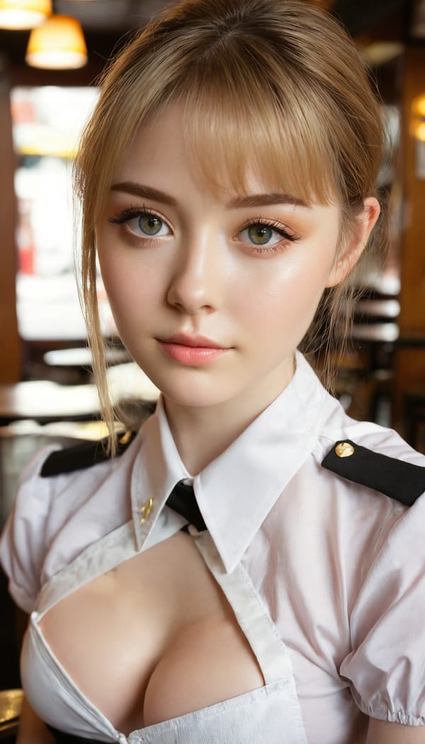 Tags: 21872187, SDXL
{"3": {"inputs": {"seed": 546328764586138, "steps": 64, "cfg": 6.07, "sampler_name": "dpmpp_2m", "scheduler": "karras", "denoise": 1.0, "model": ["27", 0], "positive": ["6", 0], "negative": ["7", 0], "latent_image": ["5", 0]}, "class_type": "KSampler"}, "4": {"inputs": {"ckpt_name": "juggernautxl.safetensors"}, "class_type": "CheckpointLoaderSimple"}, "5": {"inputs": {"width": 768, "height": 1344, "batch_size": 1}, "class_type": "EmptyLatentImage"}, "6": {"inputs": {"text": "24 year old girl, (irish:0.97), (cute:0.96), (beautiful eyes:1.10), (eyelashes:1.01), (blush:0.97), (slim:0.95), (pale skin:1.12), (seductive pose:0.97), (idol:1.00), (double eyelids:1.10), (detailed face:1.11), (seductive facial expression:0.97), (in a seductive pose:0.98), (large perky breasts:0.97), (cleavage:1.11), (thigh gap:1.08), (a waitress in uniform:0.99) working at a restaurant, (skin fuzz:1.04), (film:1.05), (RAW:1.05), (candid cinema:1.01), (textured skin:1.08), (detailed skin:1.08), (soft lighting:1.07), (natural looking skin:1.00), (portra:1.06)", "clip": ["27", 1]}, "class_type": "CLIPTextEncode"}, "7": {"inputs": {"text": "(distorted:1.08), (bad hands:1.07), (low resolution:1.12), (worst quality:1.13), (open mouth:1.05), (twisted:1.07), (watermark:1.07)", "clip": ["27", 1]}, "class_type": "CLIPTextEncode"}, "8": {"inputs": {"samples": ["3", 0], "vae": ["4", 2]}, "class_type": "VAEDecode"}, "25": {"inputs": {"lora_name": "nudify_xl.safetensors", "strength_model": 0.14, "strength_clip": 0.19, "model": ["4", 0], "clip": ["4", 1]}, "class_type": "LoraLoader"}, "26": {"inputs": {"lora_name": "shirtlift_SDXL_v2.safetensors", "strength_model": 0.16, "strength_clip": 0.01, "model": ["25", 0], "clip": ["25", 1]}, "class_type": "LoraLoader"}, "27": {"inputs": {"lora_name": "PerfectEyesXL.safetensors", "strength_model": 0.0, "strength_clip": 0.01, "model": ["26", 0], "clip": ["26", 1]}, "class_type": "LoraLoader"}, "30": {"inputs": {"model_name": "4x_NMKD-Superscale-SP_178000_G.pth"}, "class_type": "UpscaleModelLoader"}, "31": {"inputs": {"upscale_model": ["30", 0], "image": ["8", 0]}, "class_type": "ImageUpscaleWithModel"}, "32": {"inputs": {"upscale_method": "lanczos", "scale_by": 0.5, "image": ["31", 0]}, "class_type": "ImageScaleBy"}, "33": {"inputs": {"pixels": ["32", 0], "vae": ["4", 2]}, "class_type": "VAEEncode"}, "34": {"inputs": {"seed": 546328764586138, "steps": 64, "cfg": 6.07, "sampler_name": "dpmpp_2m", "scheduler": "karras", "denoise": 0.3, "model": ["27", 0], "positive": ["6", 0], "negative": ["7", 0], "latent_image": ["33", 0]}, "class_type": "KSampler"}, "36": {"inputs": {"samples": ["34", 0], "vae": ["4", 2]}, "class_type": "VAEDecode"}, "39": {"inputs": {"filename_prefix": "comfyapi-1716800743516", "images": ["36", 0]}, "class_type": "SaveImage"}}