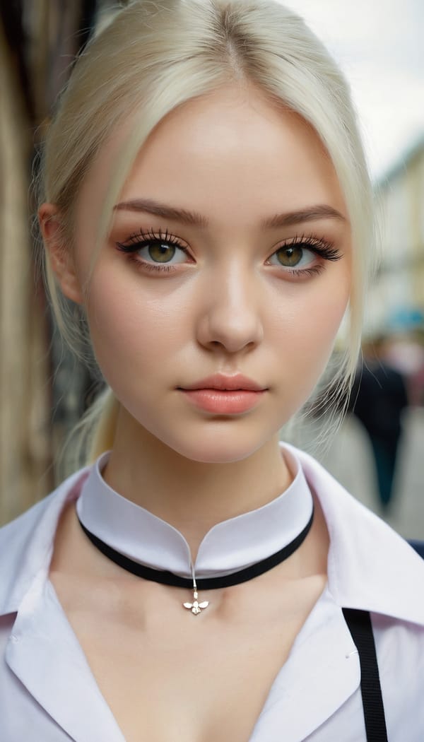 Tags: 21872187, SDXL
{"3": {"inputs": {"seed": 915372075799018, "steps": 32, "cfg": 7.6, "sampler_name": "dpmpp_2m", "scheduler": "karras", "denoise": 1.0, "model": ["27", 0], "positive": ["6", 0], "negative": ["7", 0], "latent_image": ["5", 0]}, "class_type": "KSampler"}, "4": {"inputs": {"ckpt_name": "juggernautxl.safetensors"}, "class_type": "CheckpointLoaderSimple"}, "5": {"inputs": {"width": 768, "height": 1344, "batch_size": 1}, "class_type": "EmptyLatentImage"}, "6": {"inputs": {"text": "26 year old girl, (ukrainian:1.07), (idol:0.97), (double eyelids:1.10), (seductive pose:1.02), (seductive facial expression:1.03), (detailed face:1.04), (eyelashes:1.00), (sexy lips:1.05), (pale skin:1.03), (beautiful eyes:1.09), (blush:1.03), (slim:1.01), (temptress:1.10), (in a seductive pose:1.02), (large perky breasts:1.00), (cleavage:1.05), (thigh gap:1.06), (school uniform:1.00), choker, busy street, (RAW:1.06), (detailed skin:1.04), (film:1.04), (candid cinema:1.08), (textured skin:1.07), (natural looking skin:1.07), (soft lighting:1.08), (portra:1.04)", "clip": ["27", 1]}, "class_type": "CLIPTextEncode"}, "7": {"inputs": {"text": "(open mouth:1.13), (twisted:1.09), (worst quality:1.09), (bad hands:1.05), (low resolution:1.10), (distorted:1.14), (watermark:1.10)", "clip": ["27", 1]}, "class_type": "CLIPTextEncode"}, "8": {"inputs": {"samples": ["3", 0], "vae": ["4", 2]}, "class_type": "VAEDecode"}, "25": {"inputs": {"lora_name": "nudify_xl.safetensors", "strength_model": 0.15, "strength_clip": 0.01, "model": ["4", 0], "clip": ["4", 1]}, "class_type": "LoraLoader"}, "26": {"inputs": {"lora_name": "shirtlift_SDXL_v2.safetensors", "strength_model": 0.01, "strength_clip": 0.19, "model": ["25", 0], "clip": ["25", 1]}, "class_type": "LoraLoader"}, "27": {"inputs": {"lora_name": "PerfectEyesXL.safetensors", "strength_model": 0.02, "strength_clip": 0.12, "model": ["26", 0], "clip": ["26", 1]}, "class_type": "LoraLoader"}, "30": {"inputs": {"model_name": "4x_NMKD-Superscale-SP_178000_G.pth"}, "class_type": "UpscaleModelLoader"}, "31": {"inputs": {"upscale_model": ["30", 0], "image": ["8", 0]}, "class_type": "ImageUpscaleWithModel"}, "32": {"inputs": {"upscale_method": "lanczos", "scale_by": 0.5, "image": ["31", 0]}, "class_type": "ImageScaleBy"}, "33": {"inputs": {"pixels": ["32", 0], "vae": ["4", 2]}, "class_type": "VAEEncode"}, "34": {"inputs": {"seed": 915372075799018, "steps": 32, "cfg": 7.6, "sampler_name": "dpmpp_2m", "scheduler": "karras", "denoise": 0.3, "model": ["27", 0], "positive": ["6", 0], "negative": ["7", 0], "latent_image": ["33", 0]}, "class_type": "KSampler"}, "36": {"inputs": {"samples": ["34", 0], "vae": ["4", 2]}, "class_type": "VAEDecode"}, "39": {"inputs": {"filename_prefix": "comfyapi-1725931623324", "images": ["36", 0]}, "class_type": "SaveImage"}}