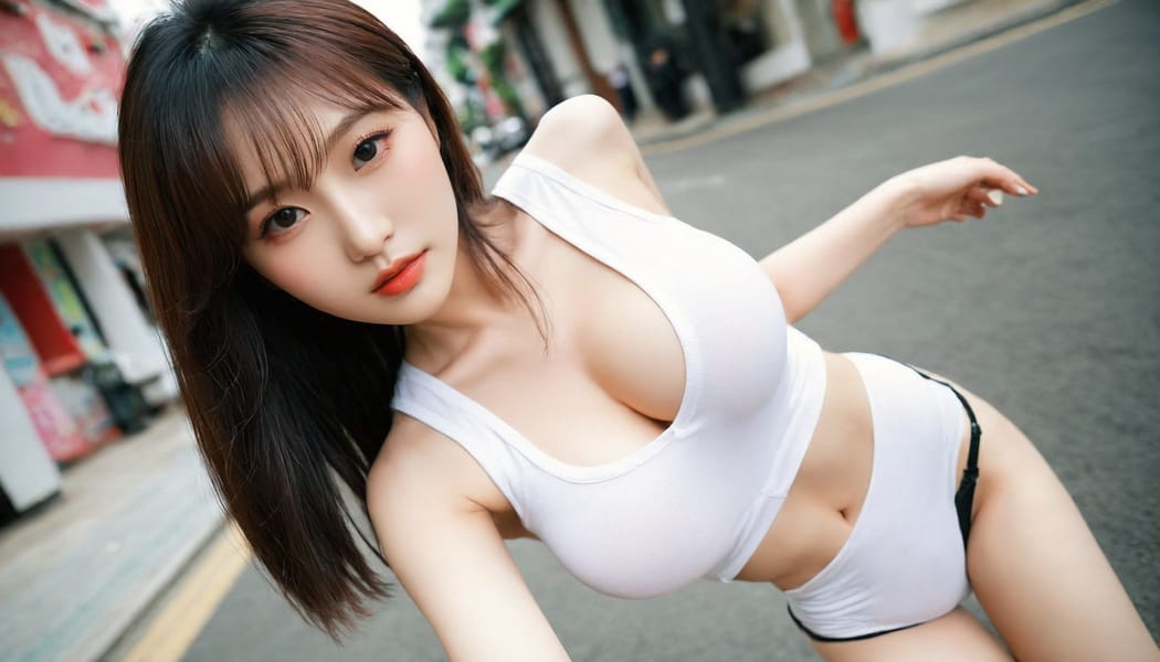 Tags: 21872187, SDXL
{"3": {"inputs": {"seed": 778367738495862, "steps": 32, "cfg": 6.01, "sampler_name": "dpmpp_2m", "scheduler": "karras", "denoise": 1.0, "model": ["27", 0], "positive": ["6", 0], "negative": ["7", 0], "latent_image": ["5", 0]}, "class_type": "KSampler"}, "4": {"inputs": {"ckpt_name": "helloworldxl.safetensors"}, "class_type": "CheckpointLoaderSimple"}, "5": {"inputs": {"width": 1344, "height": 768, "batch_size": 1}, "class_type": "EmptyLatentImage"}, "6": {"inputs": {"text": "23 year old girl, (korean:1.08), (sexy lips:1.14), (seductive facial expression:0.99), (seductive pose:1.11), (pale skin:1.01), (idol:1.00), (blush:1.10), (eyelashes:1.10), (temptress:1.02), (cute:0.97), (slim:1.08), (double eyelids:1.04), (detailed face:0.97), (beautiful eyes:0.96), (in a seductive pose:1.04), (large perky breasts:1.11), (cleavage:1.02), (thigh gap:1.03), (white tanktop:1.14), busy street, (soft lighting:1.06), (natural looking skin:1.05), (RAW:1.04), (skin fuzz:1.04), (detailed skin:1.05), (candid cinema:1.04), (textured skin:1.05), (portra:1.09), (film:1.00)", "clip": ["27", 1]}, "class_type": "CLIPTextEncode"}, "7": {"inputs": {"text": "(watermark:1.09), (distorted:1.06), (bad hands:1.06), (low resolution:1.05), (twisted:1.13), (open mouth:1.09), (worst quality:1.08)", "clip": ["27", 1]}, "class_type": "CLIPTextEncode"}, "8": {"inputs": {"samples": ["3", 0], "vae": ["4", 2]}, "class_type": "VAEDecode"}, "25": {"inputs": {"lora_name": "nudify_xl.safetensors", "strength_model": 0.13, "strength_clip": 0.38, "model": ["4", 0], "clip": ["4", 1]}, "class_type": "LoraLoader"}, "26": {"inputs": {"lora_name": "shirtlift_SDXL_v2.safetensors", "strength_model": 0.09, "strength_clip": 0.08, "model": ["25", 0], "clip": ["25", 1]}, "class_type": "LoraLoader"}, "27": {"inputs": {"lora_name": "PerfectEyesXL.safetensors", "strength_model": 0.06, "strength_clip": 0.12, "model": ["26", 0], "clip": ["26", 1]}, "class_type": "LoraLoader"}, "30": {"inputs": {"model_name": "4x_NMKD-Superscale-SP_178000_G.pth"}, "class_type": "UpscaleModelLoader"}, "31": {"inputs": {"upscale_model": ["30", 0], "image": ["8", 0]}, "class_type": "ImageUpscaleWithModel"}, "32": {"inputs": {"upscale_method": "lanczos", "scale_by": 0.5, "image": ["31", 0]}, "class_type": "ImageScaleBy"}, "33": {"inputs": {"pixels": ["32", 0], "vae": ["4", 2]}, "class_type": "VAEEncode"}, "34": {"inputs": {"seed": 778367738495862, "steps": 32, "cfg": 6.01, "sampler_name": "dpmpp_2m", "scheduler": "karras", "denoise": 0.3, "model": ["27", 0], "positive": ["6", 0], "negative": ["7", 0], "latent_image": ["33", 0]}, "class_type": "KSampler"}, "36": {"inputs": {"samples": ["34", 0], "vae": ["4", 2]}, "class_type": "VAEDecode"}, "39": {"inputs": {"filename_prefix": "comfyapi-1714146244204", "images": ["36", 0]}, "class_type": "SaveImage"}}