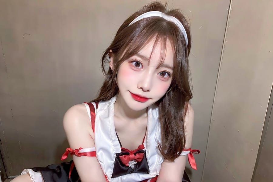 Tags: 21872187
<lora:mix4:0.51>, <lora:JapaneseDollLikeness_v15:0.79>, <lora:koreanDollLikeness:0.75>, <lora:YaeMiko_Test:0.68>, maid cafe, stockings, (maid costume:1.08), choker, bowtie, headband, (pleated skirt:1.08), (seductive pose:1.03), extremely detailed eyes, extremely detailed face, cute, (photorealistic:1.09), sexy lips, pale skin, perky breasts, textured skin, RAW, best quality, hyper realistic, (thigh gap:1.08), blush, solo, (stunningly attractive:1.04), (dramatic:0.92)
Negative prompt: drawings, paintings, anime, black and white, fat, disfigured, (worst quality:1.92)
Steps: 32, Sampler: DPM++ 2M Karras, CFG scale: 5.45, Seed: 1319908092, Size: 768x512, Model hash: fc2511737a, Model: chilloutmix_NiPrunedFp32Fix, Seed resize from: -1x-1, Denoising strength: 0.4, Version: v1.2.1, Hires upscale: 2.0, Hires steps: 16, Hires upscaler: ESRGAN_4x
