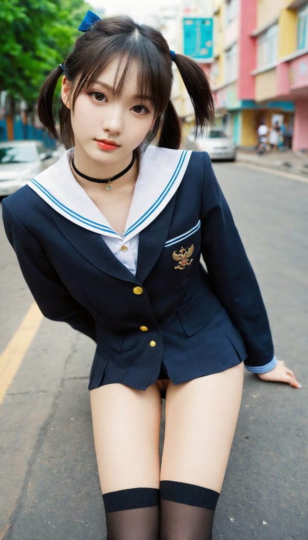 Tags: 21872187, SDXL
{"3": {"inputs": {"seed": 178493181983524, "steps": 64, "cfg": 6.42, "sampler_name": "dpmpp_2m", "scheduler": "karras", "denoise": 1.0, "model": ["27", 0], "positive": ["6", 0], "negative": ["7", 0], "latent_image": ["5", 0]}, "class_type": "KSampler"}, "4": {"inputs": {"ckpt_name": "helloworldxl.safetensors"}, "class_type": "CheckpointLoaderSimple"}, "5": {"inputs": {"width": 768, "height": 1344, "batch_size": 1}, "class_type": "EmptyLatentImage"}, "6": {"inputs": {"text": "26 year old girl, (russian:1.05), (taiwanese:0.96), (ukrainian:0.99), (beautiful eyes:1.13), (temptress:1.07), (detailed face:1.10), (eyelashes:1.00), (seductive facial expression:1.12), (pale skin:0.99), (sexy lips:1.02), (seductive pose:1.10), (double eyelids:1.01), (blush:0.99), (slim:1.10), (cute:0.99), (idol:1.10), (perky ass:1.02), (exposed ass:0.95), (looking back:1.09), (sexy ass:0.99), (thigh gap:0.96), (school uniform:1.14), choker, busy street, (textured skin:1.04), (portra:1.02), (soft lighting:1.00), (natural looking skin:1.04), (film:1.08), (skin fuzz:1.03), (detailed skin:1.06), (candid cinema:1.04)", "clip": ["27", 1]}, "class_type": "CLIPTextEncode"}, "7": {"inputs": {"text": "(twisted:1.07), (bad hands:1.14), (low resolution:1.14), (watermark:1.12), (worst quality:1.09), (distorted:1.10), (open mouth:1.13)", "clip": ["27", 1]}, "class_type": "CLIPTextEncode"}, "8": {"inputs": {"samples": ["3", 0], "vae": ["4", 2]}, "class_type": "VAEDecode"}, "25": {"inputs": {"lora_name": "nudify_xl.safetensors", "strength_model": 0.21, "strength_clip": 0.0, "model": ["4", 0], "clip": ["4", 1]}, "class_type": "LoraLoader"}, "26": {"inputs": {"lora_name": "shirtlift_SDXL_v2.safetensors", "strength_model": 0.02, "strength_clip": 0.17, "model": ["25", 0], "clip": ["25", 1]}, "class_type": "LoraLoader"}, "27": {"inputs": {"lora_name": "PerfectEyesXL.safetensors", "strength_model": 0.06, "strength_clip": 0.13, "model": ["26", 0], "clip": ["26", 1]}, "class_type": "LoraLoader"}, "30": {"inputs": {"model_name": "4x_NMKD-Superscale-SP_178000_G.pth"}, "class_type": "UpscaleModelLoader"}, "31": {"inputs": {"upscale_model": ["30", 0], "image": ["8", 0]}, "class_type": "ImageUpscaleWithModel"}, "32": {"inputs": {"upscale_method": "lanczos", "scale_by": 0.5, "image": ["31", 0]}, "class_type": "ImageScaleBy"}, "33": {"inputs": {"pixels": ["32", 0], "vae": ["4", 2]}, "class_type": "VAEEncode"}, "34": {"inputs": {"seed": 178493181983524, "steps": 64, "cfg": 6.42, "sampler_name": "dpmpp_2m", "scheduler": "karras", "denoise": 0.3, "model": ["27", 0], "positive": ["6", 0], "negative": ["7", 0], "latent_image": ["33", 0]}, "class_type": "KSampler"}, "36": {"inputs": {"samples": ["34", 0], "vae": ["4", 2]}, "class_type": "VAEDecode"}, "39": {"inputs": {"filename_prefix": "comfyapi-1734217183696", "images": ["36", 0]}, "class_type": "SaveImage"}}