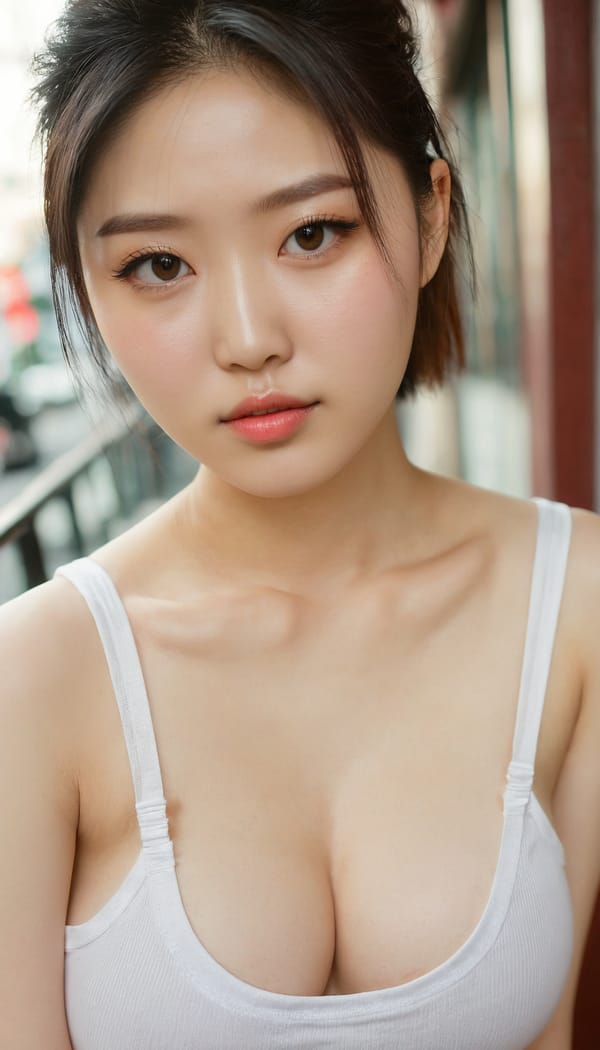 Tags: 21872187, SDXL
{"3": {"inputs": {"seed": 449206935992563, "steps": 64, "cfg": 5.78, "sampler_name": "dpmpp_2m", "scheduler": "karras", "denoise": 1.0, "model": ["27", 0], "positive": ["6", 0], "negative": ["7", 0], "latent_image": ["5", 0]}, "class_type": "KSampler"}, "4": {"inputs": {"ckpt_name": "juggernautxl.safetensors"}, "class_type": "CheckpointLoaderSimple"}, "5": {"inputs": {"width": 768, "height": 1344, "batch_size": 1}, "class_type": "EmptyLatentImage"}, "6": {"inputs": {"text": "19 year old girl, (korean:1.02), (irish:1.03), (taiwanese:1.08), (sexy lips:1.03), (temptress:1.14), (seductive facial expression:1.05), (seductive pose:1.11), (detailed face:1.02), (idol:1.03), (beautiful eyes:1.01), (pale skin:1.09), (cute:1.01), (eyelashes:0.96), (double eyelids:1.13), (in a seductive pose:1.14), (large perky breasts:1.03), (cleavage:1.04), (thigh gap:1.13), (white tanktop:1.14), busy street, (film:1.06), (skin fuzz:1.01), (RAW:1.02), (textured skin:1.01), (natural looking skin:1.06), (candid cinema:1.04), (detailed skin:1.04), (soft lighting:1.06), (portra:1.07)", "clip": ["27", 1]}, "class_type": "CLIPTextEncode"}, "7": {"inputs": {"text": "(open mouth:1.06), (bad hands:1.12), (low resolution:1.10), (watermark:1.11), (distorted:1.12), (twisted:1.10), (worst quality:1.11)", "clip": ["27", 1]}, "class_type": "CLIPTextEncode"}, "8": {"inputs": {"samples": ["3", 0], "vae": ["4", 2]}, "class_type": "VAEDecode"}, "25": {"inputs": {"lora_name": "nudify_xl.safetensors", "strength_model": 0.34, "strength_clip": 0.3, "model": ["4", 0], "clip": ["4", 1]}, "class_type": "LoraLoader"}, "26": {"inputs": {"lora_name": "shirtlift_SDXL_v2.safetensors", "strength_model": 0.06, "strength_clip": 0.06, "model": ["25", 0], "clip": ["25", 1]}, "class_type": "LoraLoader"}, "27": {"inputs": {"lora_name": "PerfectEyesXL.safetensors", "strength_model": 0.13, "strength_clip": 0.09, "model": ["26", 0], "clip": ["26", 1]}, "class_type": "LoraLoader"}, "30": {"inputs": {"model_name": "4x_NMKD-Superscale-SP_178000_G.pth"}, "class_type": "UpscaleModelLoader"}, "31": {"inputs": {"upscale_model": ["30", 0], "image": ["8", 0]}, "class_type": "ImageUpscaleWithModel"}, "32": {"inputs": {"upscale_method": "lanczos", "scale_by": 0.5, "image": ["31", 0]}, "class_type": "ImageScaleBy"}, "33": {"inputs": {"pixels": ["32", 0], "vae": ["4", 2]}, "class_type": "VAEEncode"}, "34": {"inputs": {"seed": 449206935992563, "steps": 64, "cfg": 5.78, "sampler_name": "dpmpp_2m", "scheduler": "karras", "denoise": 0.3, "model": ["27", 0], "positive": ["6", 0], "negative": ["7", 0], "latent_image": ["33", 0]}, "class_type": "KSampler"}, "36": {"inputs": {"samples": ["34", 0], "vae": ["4", 2]}, "class_type": "VAEDecode"}, "39": {"inputs": {"filename_prefix": "comfyapi-1713219051271", "images": ["36", 0]}, "class_type": "SaveImage"}}