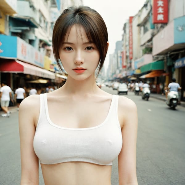 Tags: 21872187, SDXL
{"3": {"inputs": {"seed": 983194871675899, "steps": 64, "cfg": 7.14, "sampler_name": "dpmpp_2m", "scheduler": "karras", "denoise": 1.0, "model": ["27", 0], "positive": ["6", 0], "negative": ["7", 0], "latent_image": ["5", 0]}, "class_type": "KSampler"}, "4": {"inputs": {"ckpt_name": "leosamsHelloworldSDXL_helloworldSDXL32DPO.safetensors"}, "class_type": "CheckpointLoaderSimple"}, "5": {"inputs": {"width": 1024, "height": 1024, "batch_size": 1}, "class_type": "EmptyLatentImage"}, "6": {"inputs": {"text": "20 year old girl, (russian:1.00), (taiwanese:1.09), (detailed face:0.96), (seductive facial expression:1.03), (cute:0.95), (beautiful eyes:1.08), (sexy lips:1.11), (seductive pose:1.10), (temptress:0.95), (eyelashes:1.00), (pale skin:1.13), (slim:1.09), (idol:0.97), (in a seductive pose:1.00), (large perky breasts:1.05), (cleavage:1.04), (thigh gap:0.98), (white tanktop:0.96), busy street, (natural looking skin:1.06), (portra:1.03), (skin fuzz:1.02), (textured skin:1.01), (film:1.03), (RAW:1.08), (candid cinema:1.02), (soft lighting:1.09), (detailed skin:1.05)", "clip": ["27", 1]}, "class_type": "CLIPTextEncode"}, "7": {"inputs": {"text": "(low resolution:1.08), (open mouth:1.07), (twisted:1.06), (bad hands:1.11), (distorted:1.10), (worst quality:1.10), (watermark:1.09)", "clip": ["27", 1]}, "class_type": "CLIPTextEncode"}, "8": {"inputs": {"samples": ["3", 0], "vae": ["4", 2]}, "class_type": "VAEDecode"}, "25": {"inputs": {"lora_name": "nudify_xl.safetensors", "strength_model": 0.22, "strength_clip": 0.0, "model": ["4", 0], "clip": ["4", 1]}, "class_type": "LoraLoader"}, "26": {"inputs": {"lora_name": "shirtlift_SDXL_v2.safetensors", "strength_model": 0.17, "strength_clip": 0.04, "model": ["25", 0], "clip": ["25", 1]}, "class_type": "LoraLoader"}, "27": {"inputs": {"lora_name": "PerfectEyesXL.safetensors", "strength_model": 0.08, "strength_clip": 0.19, "model": ["26", 0], "clip": ["26", 1]}, "class_type": "LoraLoader"}, "30": {"inputs": {"model_name": "4x_NMKD-Superscale-SP_178000_G.pth"}, "class_type": "UpscaleModelLoader"}, "31": {"inputs": {"upscale_model": ["30", 0], "image": ["8", 0]}, "class_type": "ImageUpscaleWithModel"}, "32": {"inputs": {"upscale_method": "lanczos", "scale_by": 0.5, "image": ["31", 0]}, "class_type": "ImageScaleBy"}, "33": {"inputs": {"pixels": ["32", 0], "vae": ["4", 2]}, "class_type": "VAEEncode"}, "34": {"inputs": {"seed": 983194871675899, "steps": 64, "cfg": 7.14, "sampler_name": "dpmpp_2m", "scheduler": "karras", "denoise": 0.3, "model": ["27", 0], "positive": ["6", 0], "negative": ["7", 0], "latent_image": ["33", 0]}, "class_type": "KSampler"}, "36": {"inputs": {"samples": ["34", 0], "vae": ["4", 2]}, "class_type": "VAEDecode"}, "39": {"inputs": {"filename_prefix": "comfyapi-1707918159041", "images": ["36", 0]}, "class_type": "SaveImage"}}