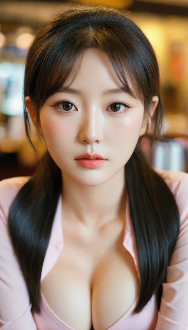 Tags: 21872187, SDXL
{"3": {"inputs": {"seed": 892858606956089, "steps": 32, "cfg": 5.08, "sampler_name": "dpmpp_2m", "scheduler": "karras", "denoise": 1.0, "model": ["27", 0], "positive": ["6", 0], "negative": ["7", 0], "latent_image": ["5", 0]}, "class_type": "KSampler"}, "4": {"inputs": {"ckpt_name": "leosamsHelloworldSDXL_helloworldSDXL32DPO.safetensors"}, "class_type": "CheckpointLoaderSimple"}, "5": {"inputs": {"width": 768, "height": 1344, "batch_size": 1}, "class_type": "EmptyLatentImage"}, "6": {"inputs": {"text": "28 year old girl, (korean:1.12), (double eyelids:1.09), (eyelashes:1.02), (idol:0.96), (seductive facial expression:1.06), (detailed face:0.95), (slim:0.96), (blush:1.12), (pale skin:1.14), (seductive pose:1.13), (sexy lips:1.06), (cute:1.08), (beautiful eyes:0.96), (in a seductive pose:0.97), (large perky breasts:1.07), (cleavage:1.05), (thigh gap:1.11), (a waitress in uniform:1.04) working at a restaurant, (candid cinema:1.00), (RAW:1.00), (detailed skin:1.04), (skin fuzz:1.06), (textured skin:1.00), (soft lighting:1.09), (natural looking skin:1.09), (portra:1.05), (film:1.00)", "clip": ["27", 1]}, "class_type": "CLIPTextEncode"}, "7": {"inputs": {"text": "(open mouth:1.09), (low resolution:1.05), (watermark:1.13), (bad hands:1.10), (distorted:1.13), (twisted:1.13), (worst quality:1.11)", "clip": ["27", 1]}, "class_type": "CLIPTextEncode"}, "8": {"inputs": {"samples": ["3", 0], "vae": ["4", 2]}, "class_type": "VAEDecode"}, "25": {"inputs": {"lora_name": "nudify_xl.safetensors", "strength_model": 0.03, "strength_clip": 0.27, "model": ["4", 0], "clip": ["4", 1]}, "class_type": "LoraLoader"}, "26": {"inputs": {"lora_name": "shirtlift_SDXL_v2.safetensors", "strength_model": 0.05, "strength_clip": 0.05, "model": ["25", 0], "clip": ["25", 1]}, "class_type": "LoraLoader"}, "27": {"inputs": {"lora_name": "PerfectEyesXL.safetensors", "strength_model": 0.12, "strength_clip": 0.14, "model": ["26", 0], "clip": ["26", 1]}, "class_type": "LoraLoader"}, "30": {"inputs": {"model_name": "4x_NMKD-Superscale-SP_178000_G.pth"}, "class_type": "UpscaleModelLoader"}, "31": {"inputs": {"upscale_model": ["30", 0], "image": ["8", 0]}, "class_type": "ImageUpscaleWithModel"}, "32": {"inputs": {"upscale_method": "lanczos", "scale_by": 0.5, "image": ["31", 0]}, "class_type": "ImageScaleBy"}, "33": {"inputs": {"pixels": ["32", 0], "vae": ["4", 2]}, "class_type": "VAEEncode"}, "34": {"inputs": {"seed": 892858606956089, "steps": 32, "cfg": 5.08, "sampler_name": "dpmpp_2m", "scheduler": "karras", "denoise": 0.3, "model": ["27", 0], "positive": ["6", 0], "negative": ["7", 0], "latent_image": ["33", 0]}, "class_type": "KSampler"}, "36": {"inputs": {"samples": ["34", 0], "vae": ["4", 2]}, "class_type": "VAEDecode"}, "39": {"inputs": {"filename_prefix": "comfyapi-1707547054559", "images": ["36", 0]}, "class_type": "SaveImage"}}