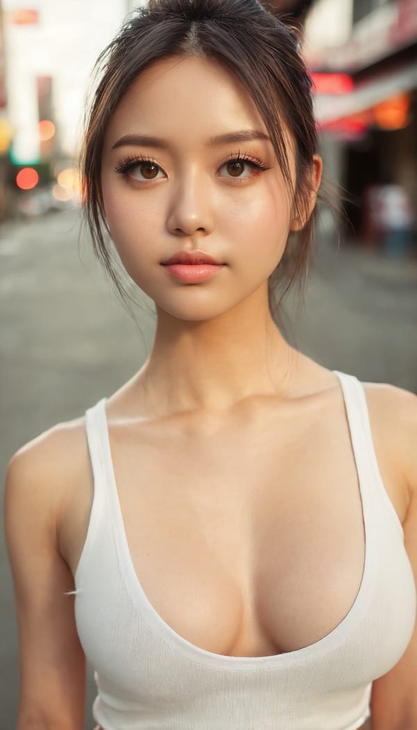 Tags: 21872187, SDXL
{"3": {"inputs": {"seed": 372391806155973, "steps": 32, "cfg": 5.35, "sampler_name": "dpmpp_2m", "scheduler": "karras", "denoise": 1.0, "model": ["27", 0], "positive": ["6", 0], "negative": ["7", 0], "latent_image": ["5", 0]}, "class_type": "KSampler"}, "4": {"inputs": {"ckpt_name": "juggernautxl.safetensors"}, "class_type": "CheckpointLoaderSimple"}, "5": {"inputs": {"width": 768, "height": 1344, "batch_size": 1}, "class_type": "EmptyLatentImage"}, "6": {"inputs": {"text": "25 year old girl, (beautiful eyes:1.03), (slim:0.95), (cute:1.02), (detailed face:1.03), (eyelashes:1.04), (seductive facial expression:0.96), (double eyelids:0.97), (temptress:1.10), (sexy lips:1.08), (blush:0.95), (idol:0.96), (seductive pose:1.05), (on all fours:0.96), (spreading ass cheeks:1.08), (from behind:1.14), (backboob:1.04), (white tanktop:1.12), busy street, (RAW:1.06), (textured skin:1.02), (detailed skin:1.05), (soft lighting:1.06), (skin fuzz:1.01), (film:1.09), (portra:1.03), (natural looking skin:1.00), (candid cinema:1.04)", "clip": ["27", 1]}, "class_type": "CLIPTextEncode"}, "7": {"inputs": {"text": "(worst quality:1.09), (distorted:1.07), (open mouth:1.11), (twisted:1.14), (watermark:1.12), (bad hands:1.05), (low resolution:1.12)", "clip": ["27", 1]}, "class_type": "CLIPTextEncode"}, "8": {"inputs": {"samples": ["3", 0], "vae": ["4", 2]}, "class_type": "VAEDecode"}, "25": {"inputs": {"lora_name": "nudify_xl.safetensors", "strength_model": 0.21, "strength_clip": 0.01, "model": ["4", 0], "clip": ["4", 1]}, "class_type": "LoraLoader"}, "26": {"inputs": {"lora_name": "shirtlift_SDXL_v2.safetensors", "strength_model": 0.15, "strength_clip": 0.07, "model": ["25", 0], "clip": ["25", 1]}, "class_type": "LoraLoader"}, "27": {"inputs": {"lora_name": "PerfectEyesXL.safetensors", "strength_model": 0.16, "strength_clip": 0.15, "model": ["26", 0], "clip": ["26", 1]}, "class_type": "LoraLoader"}, "30": {"inputs": {"model_name": "4x_NMKD-Superscale-SP_178000_G.pth"}, "class_type": "UpscaleModelLoader"}, "31": {"inputs": {"upscale_model": ["30", 0], "image": ["8", 0]}, "class_type": "ImageUpscaleWithModel"}, "32": {"inputs": {"upscale_method": "lanczos", "scale_by": 0.5, "image": ["31", 0]}, "class_type": "ImageScaleBy"}, "33": {"inputs": {"pixels": ["32", 0], "vae": ["4", 2]}, "class_type": "VAEEncode"}, "34": {"inputs": {"seed": 372391806155973, "steps": 32, "cfg": 5.35, "sampler_name": "dpmpp_2m", "scheduler": "karras", "denoise": 0.3, "model": ["27", 0], "positive": ["6", 0], "negative": ["7", 0], "latent_image": ["33", 0]}, "class_type": "KSampler"}, "36": {"inputs": {"samples": ["34", 0], "vae": ["4", 2]}, "class_type": "VAEDecode"}, "39": {"inputs": {"filename_prefix": "comfyapi-1734901410598", "images": ["36", 0]}, "class_type": "SaveImage"}}