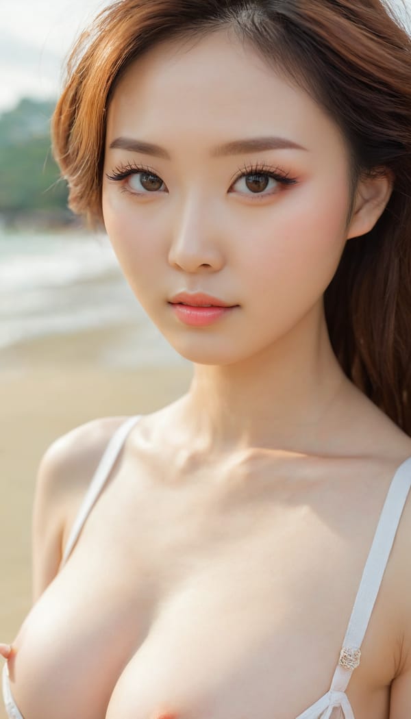 Tags: 21872187, SDXL
{"3": {"inputs": {"seed": 770675245669564, "steps": 32, "cfg": 5.96, "sampler_name": "dpmpp_2m", "scheduler": "karras", "denoise": 1.0, "model": ["27", 0], "positive": ["6", 0], "negative": ["7", 0], "latent_image": ["5", 0]}, "class_type": "KSampler"}, "4": {"inputs": {"ckpt_name": "juggernautxl.safetensors"}, "class_type": "CheckpointLoaderSimple"}, "5": {"inputs": {"width": 768, "height": 1344, "batch_size": 1}, "class_type": "EmptyLatentImage"}, "6": {"inputs": {"text": "28 year old girl, (taiwanese:1.01), (chinese:1.09), (russian:0.99), (ukrainian:1.06), (cute:0.95), (eyelashes:1.02), (idol:1.05), (beautiful eyes:0.97), (seductive facial expression:1.10), (temptress:1.06), (sexy lips:0.99), (pale skin:1.02), (seductive pose:1.10), (detailed face:1.09), (double eyelids:0.95), (slim:1.00), (blush:1.06), (in a seductive pose:0.97), (large perky breasts:0.98), (cleavage:1.06), (thigh gap:0.95), strolling (nude:0.95) at a beach, (skin fuzz:1.05), (portra:1.06), (soft lighting:1.00), (RAW:1.02), (film:1.02), (textured skin:1.09), (detailed skin:1.07), (natural looking skin:1.00), (candid cinema:1.09)", "clip": ["27", 1]}, "class_type": "CLIPTextEncode"}, "7": {"inputs": {"text": "(watermark:1.07), (worst quality:1.12), (low resolution:1.08), (distorted:1.14), (open mouth:1.14), (twisted:1.07), (bad hands:1.13)", "clip": ["27", 1]}, "class_type": "CLIPTextEncode"}, "8": {"inputs": {"samples": ["3", 0], "vae": ["4", 2]}, "class_type": "VAEDecode"}, "25": {"inputs": {"lora_name": "nudify_xl.safetensors", "strength_model": 0.09, "strength_clip": 0.01, "model": ["4", 0], "clip": ["4", 1]}, "class_type": "LoraLoader"}, "26": {"inputs": {"lora_name": "shirtlift_SDXL_v2.safetensors", "strength_model": 0.13, "strength_clip": 0.0, "model": ["25", 0], "clip": ["25", 1]}, "class_type": "LoraLoader"}, "27": {"inputs": {"lora_name": "PerfectEyesXL.safetensors", "strength_model": 0.03, "strength_clip": 0.0, "model": ["26", 0], "clip": ["26", 1]}, "class_type": "LoraLoader"}, "30": {"inputs": {"model_name": "4x_NMKD-Superscale-SP_178000_G.pth"}, "class_type": "UpscaleModelLoader"}, "31": {"inputs": {"upscale_model": ["30", 0], "image": ["8", 0]}, "class_type": "ImageUpscaleWithModel"}, "32": {"inputs": {"upscale_method": "lanczos", "scale_by": 0.5, "image": ["31", 0]}, "class_type": "ImageScaleBy"}, "33": {"inputs": {"pixels": ["32", 0], "vae": ["4", 2]}, "class_type": "VAEEncode"}, "34": {"inputs": {"seed": 770675245669564, "steps": 32, "cfg": 5.96, "sampler_name": "dpmpp_2m", "scheduler": "karras", "denoise": 0.3, "model": ["27", 0], "positive": ["6", 0], "negative": ["7", 0], "latent_image": ["33", 0]}, "class_type": "KSampler"}, "36": {"inputs": {"samples": ["34", 0], "vae": ["4", 2]}, "class_type": "VAEDecode"}, "39": {"inputs": {"filename_prefix": "comfyapi-1716574304576", "images": ["36", 0]}, "class_type": "SaveImage"}}