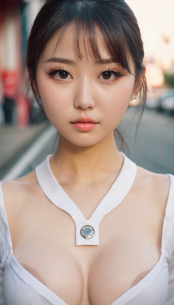 Tags: 21872187, SDXL
{"3": {"inputs": {"seed": 368538921673710, "steps": 64, "cfg": 5.04, "sampler_name": "dpmpp_2m", "scheduler": "karras", "denoise": 1.0, "model": ["27", 0], "positive": ["6", 0], "negative": ["7", 0], "latent_image": ["5", 0]}, "class_type": "KSampler"}, "4": {"inputs": {"ckpt_name": "juggernautxl.safetensors"}, "class_type": "CheckpointLoaderSimple"}, "5": {"inputs": {"width": 768, "height": 1344, "batch_size": 1}, "class_type": "EmptyLatentImage"}, "6": {"inputs": {"text": "27 year old girl, (russian:0.95), (taiwanese:1.04), (japanese:1.09), (eyelashes:1.10), (idol:0.95), (sexy lips:1.13), (detailed face:1.03), (double eyelids:1.12), (seductive pose:1.06), (seductive facial expression:0.99), (temptress:1.08), (slim:1.06), (beautiful eyes:1.12), (pale skin:1.01), (cute:1.09), (blush:1.09), (in a seductive pose:1.07), (large perky breasts:1.07), (cleavage:0.98), (thigh gap:1.09), (school uniform:1.06), choker, busy street, (portra:1.09), (RAW:1.06), (natural looking skin:1.04), (soft lighting:1.01), (film:1.07), (textured skin:1.03), (candid cinema:1.04), (skin fuzz:1.00), (detailed skin:1.06)", "clip": ["27", 1]}, "class_type": "CLIPTextEncode"}, "7": {"inputs": {"text": "(distorted:1.08), (open mouth:1.14), (twisted:1.14), (watermark:1.09), (worst quality:1.13), (low resolution:1.11), (bad hands:1.07)", "clip": ["27", 1]}, "class_type": "CLIPTextEncode"}, "8": {"inputs": {"samples": ["3", 0], "vae": ["4", 2]}, "class_type": "VAEDecode"}, "25": {"inputs": {"lora_name": "nudify_xl.safetensors", "strength_model": 0.14, "strength_clip": 0.08, "model": ["4", 0], "clip": ["4", 1]}, "class_type": "LoraLoader"}, "26": {"inputs": {"lora_name": "shirtlift_SDXL_v2.safetensors", "strength_model": 0.1, "strength_clip": 0.09, "model": ["25", 0], "clip": ["25", 1]}, "class_type": "LoraLoader"}, "27": {"inputs": {"lora_name": "PerfectEyesXL.safetensors", "strength_model": 0.03, "strength_clip": 0.07, "model": ["26", 0], "clip": ["26", 1]}, "class_type": "LoraLoader"}, "30": {"inputs": {"model_name": "4x_NMKD-Superscale-SP_178000_G.pth"}, "class_type": "UpscaleModelLoader"}, "31": {"inputs": {"upscale_model": ["30", 0], "image": ["8", 0]}, "class_type": "ImageUpscaleWithModel"}, "32": {"inputs": {"upscale_method": "lanczos", "scale_by": 0.5, "image": ["31", 0]}, "class_type": "ImageScaleBy"}, "33": {"inputs": {"pixels": ["32", 0], "vae": ["4", 2]}, "class_type": "VAEEncode"}, "34": {"inputs": {"seed": 368538921673710, "steps": 64, "cfg": 5.04, "sampler_name": "dpmpp_2m", "scheduler": "karras", "denoise": 0.3, "model": ["27", 0], "positive": ["6", 0], "negative": ["7", 0], "latent_image": ["33", 0]}, "class_type": "KSampler"}, "36": {"inputs": {"samples": ["34", 0], "vae": ["4", 2]}, "class_type": "VAEDecode"}, "39": {"inputs": {"filename_prefix": "comfyapi-1713932057511", "images": ["36", 0]}, "class_type": "SaveImage"}}