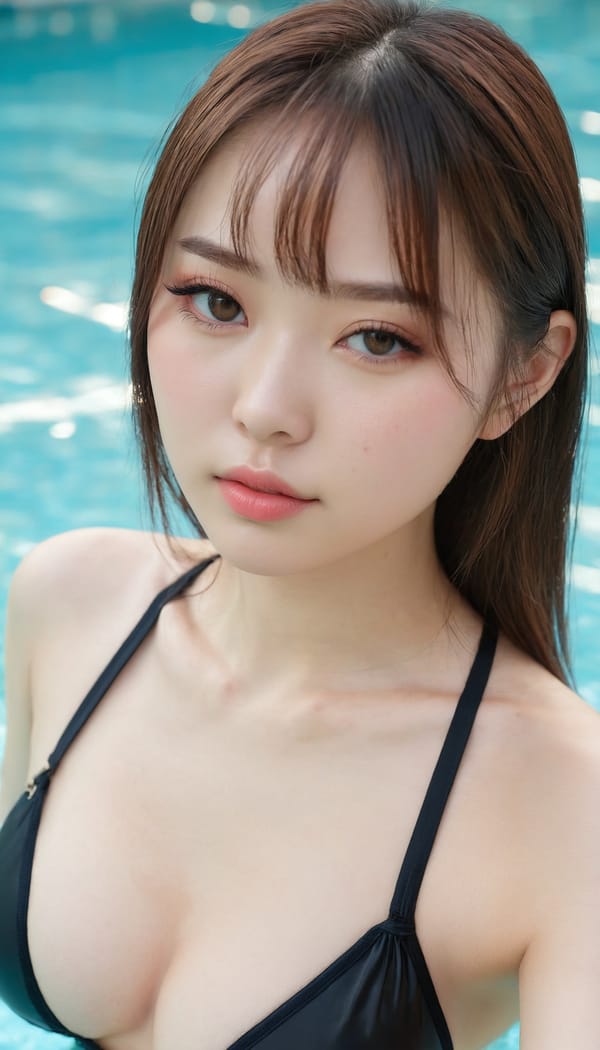 Tags: 21872187, SDXL
{"3": {"inputs": {"seed": 419998557605247, "steps": 64, "cfg": 6.19, "sampler_name": "dpmpp_2m", "scheduler": "karras", "denoise": 1.0, "model": ["27", 0], "positive": ["6", 0], "negative": ["7", 0], "latent_image": ["5", 0]}, "class_type": "KSampler"}, "4": {"inputs": {"ckpt_name": "juggernautxl.safetensors"}, "class_type": "CheckpointLoaderSimple"}, "5": {"inputs": {"width": 768, "height": 1344, "batch_size": 1}, "class_type": "EmptyLatentImage"}, "6": {"inputs": {"text": "23 year old girl, (japanese:1.05), (russian:1.07), (detailed face:0.99), (blush:1.03), (seductive pose:1.04), (double eyelids:1.07), (slim:0.99), (temptress:1.01), (sexy lips:1.05), (eyelashes:0.98), (beautiful eyes:1.08), (idol:1.11), (pale skin:1.06), (seductive facial expression:1.08), (in a seductive pose:0.96), (large perky breasts:1.00), (cleavage:1.14), (thigh gap:1.01), (in a swimsuit:1.12) at a pool, (film:1.06), (RAW:1.03), (skin fuzz:1.05), (portra:1.07), (soft lighting:1.04), (natural looking skin:1.08), (detailed skin:1.03), (textured skin:1.06), (candid cinema:1.07)", "clip": ["27", 1]}, "class_type": "CLIPTextEncode"}, "7": {"inputs": {"text": "(bad hands:1.07), (twisted:1.07), (distorted:1.10), (worst quality:1.11), (open mouth:1.12), (watermark:1.14), (low resolution:1.08)", "clip": ["27", 1]}, "class_type": "CLIPTextEncode"}, "8": {"inputs": {"samples": ["3", 0], "vae": ["4", 2]}, "class_type": "VAEDecode"}, "25": {"inputs": {"lora_name": "nudify_xl.safetensors", "strength_model": 0.22, "strength_clip": 0.02, "model": ["4", 0], "clip": ["4", 1]}, "class_type": "LoraLoader"}, "26": {"inputs": {"lora_name": "shirtlift_SDXL_v2.safetensors", "strength_model": 0.02, "strength_clip": 0.09, "model": ["25", 0], "clip": ["25", 1]}, "class_type": "LoraLoader"}, "27": {"inputs": {"lora_name": "PerfectEyesXL.safetensors", "strength_model": 0.02, "strength_clip": 0.02, "model": ["26", 0], "clip": ["26", 1]}, "class_type": "LoraLoader"}, "30": {"inputs": {"model_name": "4x_NMKD-Superscale-SP_178000_G.pth"}, "class_type": "UpscaleModelLoader"}, "31": {"inputs": {"upscale_model": ["30", 0], "image": ["8", 0]}, "class_type": "ImageUpscaleWithModel"}, "32": {"inputs": {"upscale_method": "lanczos", "scale_by": 0.5, "image": ["31", 0]}, "class_type": "ImageScaleBy"}, "33": {"inputs": {"pixels": ["32", 0], "vae": ["4", 2]}, "class_type": "VAEEncode"}, "34": {"inputs": {"seed": 419998557605247, "steps": 64, "cfg": 6.19, "sampler_name": "dpmpp_2m", "scheduler": "karras", "denoise": 0.3, "model": ["27", 0], "positive": ["6", 0], "negative": ["7", 0], "latent_image": ["33", 0]}, "class_type": "KSampler"}, "36": {"inputs": {"samples": ["34", 0], "vae": ["4", 2]}, "class_type": "VAEDecode"}, "39": {"inputs": {"filename_prefix": "comfyapi-1716501982468", "images": ["36", 0]}, "class_type": "SaveImage"}}