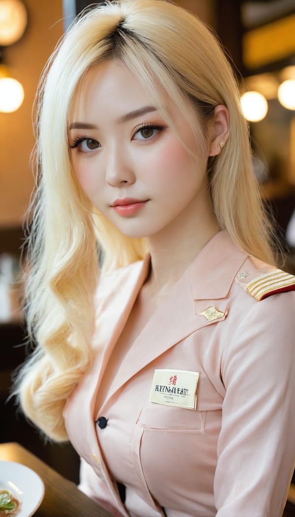 Tags: 21872187, SDXL
{"3": {"inputs": {"seed": 489070795675852, "steps": 64, "cfg": 6.33, "sampler_name": "dpmpp_2m", "scheduler": "karras", "denoise": 1.0, "model": ["27", 0], "positive": ["6", 0], "negative": ["7", 0], "latent_image": ["5", 0]}, "class_type": "KSampler"}, "4": {"inputs": {"ckpt_name": "juggernautxl.safetensors"}, "class_type": "CheckpointLoaderSimple"}, "5": {"inputs": {"width": 768, "height": 1344, "batch_size": 1}, "class_type": "EmptyLatentImage"}, "6": {"inputs": {"text": "28 year old girl, (japanese:1.04), (russian:0.96), (seductive pose:1.08), (pale skin:1.13), (idol:1.10), (detailed face:1.04), (seductive facial expression:0.95), (blush:1.02), (temptress:0.98), (beautiful eyes:0.95), (eyelashes:1.00), (double eyelids:1.01), (sexy lips:1.01), (cute:1.03), (slim:1.01), (perky ass:1.04), (exposed ass:0.95), (looking back:1.05), (sexy ass:1.04), (thigh gap:1.07), (a waitress in uniform:1.09) working at a restaurant, (natural looking skin:1.08), (RAW:1.05), (detailed skin:1.03), (textured skin:1.09), (film:1.02), (portra:1.04), (skin fuzz:1.04), (soft lighting:1.04), (candid cinema:1.01)", "clip": ["27", 1]}, "class_type": "CLIPTextEncode"}, "7": {"inputs": {"text": "(bad hands:1.08), (open mouth:1.11), (worst quality:1.11), (watermark:1.07), (distorted:1.13), (low resolution:1.14), (twisted:1.13)", "clip": ["27", 1]}, "class_type": "CLIPTextEncode"}, "8": {"inputs": {"samples": ["3", 0], "vae": ["4", 2]}, "class_type": "VAEDecode"}, "25": {"inputs": {"lora_name": "nudify_xl.safetensors", "strength_model": 0.21, "strength_clip": 0.39, "model": ["4", 0], "clip": ["4", 1]}, "class_type": "LoraLoader"}, "26": {"inputs": {"lora_name": "shirtlift_SDXL_v2.safetensors", "strength_model": 0.02, "strength_clip": 0.03, "model": ["25", 0], "clip": ["25", 1]}, "class_type": "LoraLoader"}, "27": {"inputs": {"lora_name": "PerfectEyesXL.safetensors", "strength_model": 0.01, "strength_clip": 0.15, "model": ["26", 0], "clip": ["26", 1]}, "class_type": "LoraLoader"}, "30": {"inputs": {"model_name": "4x_NMKD-Superscale-SP_178000_G.pth"}, "class_type": "UpscaleModelLoader"}, "31": {"inputs": {"upscale_model": ["30", 0], "image": ["8", 0]}, "class_type": "ImageUpscaleWithModel"}, "32": {"inputs": {"upscale_method": "lanczos", "scale_by": 0.5, "image": ["31", 0]}, "class_type": "ImageScaleBy"}, "33": {"inputs": {"pixels": ["32", 0], "vae": ["4", 2]}, "class_type": "VAEEncode"}, "34": {"inputs": {"seed": 489070795675852, "steps": 64, "cfg": 6.33, "sampler_name": "dpmpp_2m", "scheduler": "karras", "denoise": 0.3, "model": ["27", 0], "positive": ["6", 0], "negative": ["7", 0], "latent_image": ["33", 0]}, "class_type": "KSampler"}, "36": {"inputs": {"samples": ["34", 0], "vae": ["4", 2]}, "class_type": "VAEDecode"}, "39": {"inputs": {"filename_prefix": "comfyapi-1734124096508", "images": ["36", 0]}, "class_type": "SaveImage"}}