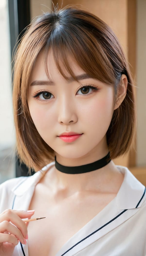 Tags: 21872187, SDXL
{"3": {"inputs": {"seed": 170313958189144, "steps": 32, "cfg": 6.83, "sampler_name": "dpmpp_2m", "scheduler": "karras", "denoise": 1.0, "model": ["27", 0], "positive": ["6", 0], "negative": ["7", 0], "latent_image": ["5", 0]}, "class_type": "KSampler"}, "4": {"inputs": {"ckpt_name": "juggernautXL_v8Rundiffusion.safetensors"}, "class_type": "CheckpointLoaderSimple"}, "5": {"inputs": {"width": 768, "height": 1344, "batch_size": 1}, "class_type": "EmptyLatentImage"}, "6": {"inputs": {"text": "26 year old girl, (japanese:1.14), (seductive facial expression:1.06), (detailed face:1.07), (eyelashes:0.99), (sexy lips:1.04), (beautiful eyes:0.98), (slim:1.02), (double eyelids:1.09), (idol:1.02), (blush:1.06), (cute:1.05), (temptress:1.05), (pale skin:1.13), (seductive pose:1.02), (in a seductive pose:1.08), (large perky breasts:1.00), (cleavage:1.05), (thigh gap:1.12), (school uniform:0.96), choker, busy street, (RAW:1.02), (candid cinema:1.08), (skin fuzz:1.09), (portra:1.02), (textured skin:1.01), (film:1.00), (natural looking skin:1.00), (soft lighting:1.04), (detailed skin:1.02)", "clip": ["27", 1]}, "class_type": "CLIPTextEncode"}, "7": {"inputs": {"text": "(distorted:1.09), (worst quality:1.12), (twisted:1.06), (watermark:1.13), (low resolution:1.12), (open mouth:1.06), (bad hands:1.09)", "clip": ["27", 1]}, "class_type": "CLIPTextEncode"}, "8": {"inputs": {"samples": ["3", 0], "vae": ["4", 2]}, "class_type": "VAEDecode"}, "25": {"inputs": {"lora_name": "nudify_xl.safetensors", "strength_model": 0.1, "strength_clip": 0.01, "model": ["4", 0], "clip": ["4", 1]}, "class_type": "LoraLoader"}, "26": {"inputs": {"lora_name": "shirtlift_SDXL_v2.safetensors", "strength_model": 0.13, "strength_clip": 0.12, "model": ["25", 0], "clip": ["25", 1]}, "class_type": "LoraLoader"}, "27": {"inputs": {"lora_name": "PerfectEyesXL.safetensors", "strength_model": 0.12, "strength_clip": 0.13, "model": ["26", 0], "clip": ["26", 1]}, "class_type": "LoraLoader"}, "30": {"inputs": {"model_name": "4x_NMKD-Superscale-SP_178000_G.pth"}, "class_type": "UpscaleModelLoader"}, "31": {"inputs": {"upscale_model": ["30", 0], "image": ["8", 0]}, "class_type": "ImageUpscaleWithModel"}, "32": {"inputs": {"upscale_method": "lanczos", "scale_by": 0.5, "image": ["31", 0]}, "class_type": "ImageScaleBy"}, "33": {"inputs": {"pixels": ["32", 0], "vae": ["4", 2]}, "class_type": "VAEEncode"}, "34": {"inputs": {"seed": 170313958189144, "steps": 32, "cfg": 6.83, "sampler_name": "dpmpp_2m", "scheduler": "karras", "denoise": 0.3, "model": ["27", 0], "positive": ["6", 0], "negative": ["7", 0], "latent_image": ["33", 0]}, "class_type": "KSampler"}, "36": {"inputs": {"samples": ["34", 0], "vae": ["4", 2]}, "class_type": "VAEDecode"}, "39": {"inputs": {"filename_prefix": "comfyapi-1707380230602", "images": ["36", 0]}, "class_type": "SaveImage"}}